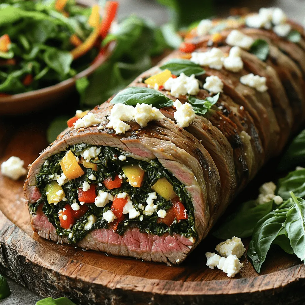 Um eine Flank Steak Roulade zuzubereiten, braucht man frische Zutaten und etwas Geschick. Beginnen wir mit den benötigten Zutaten.
