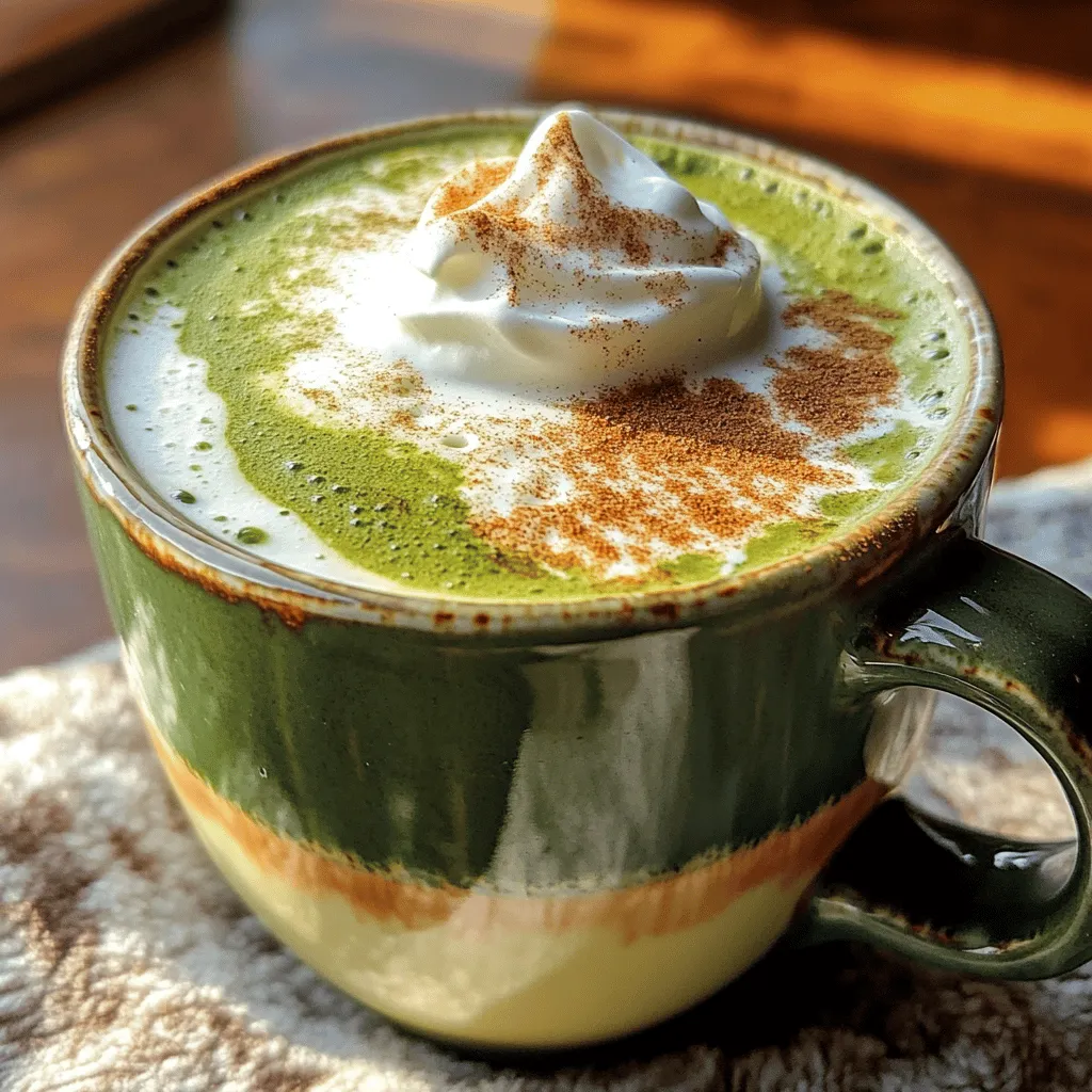 Um einen köstlichen Matcha Cappuccino zu machen, brauchst du einige einfache Zutaten. Du benötigst 2 Teelöffel Matcha-Pulver, 1 Tasse heißes Wasser, 1 Tasse Milch oder eine Milchalternative und 1 Esslöffel Honig oder Ahornsirup, wenn du es süß magst. Eine Prise Zimt ist optional, und du kannst auch Schlagsahne für das Topping verwenden.