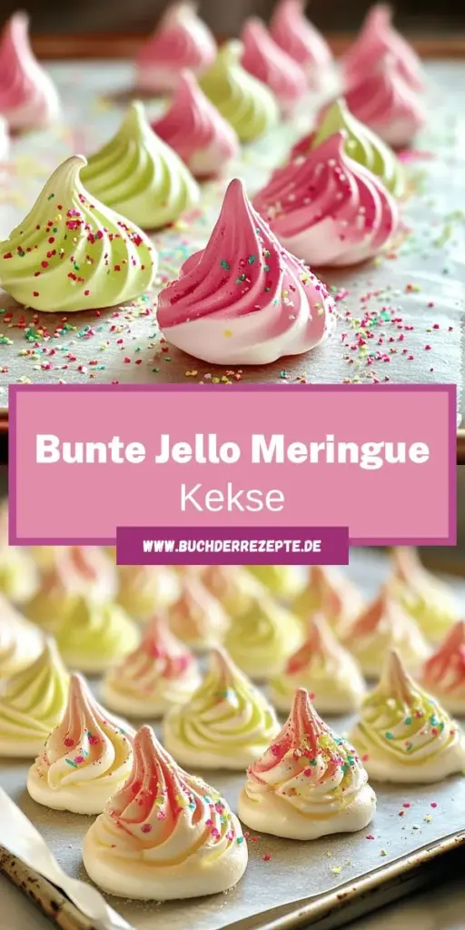 Entdecken Sie das einfache und köstliche Rezept für Jello Meringue Cookies, die bunten Snacks, die jede Feier aufpeppen! Erfahren Sie in diesem Beitrag, wie Sie die perfekte Textur erreichen und welche Zutaten Sie benötigen. Lassen Sie sich von verschiedenen Geschmacksrichtungen inspirieren und gestalten Sie diese Kekse ganz nach Ihrem Geschmack. Klicken Sie durch und starten Sie Ihr Backabenteuer mit Jello Meringue Cookies!