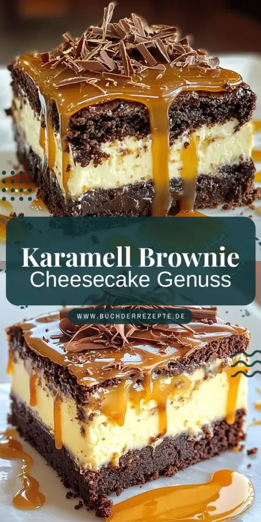 Entdecke das himmlische Rezept für einen köstlichen Caramel Brownie Cheesecake, der deine Sinne verzaubert! Mit einfachen Schritten und praktischen Tipps gelingt dir dieser süße Genuss garantiert. Ob für besondere Anlässe oder einfach als süßer Snack, dieser Cheesecake wird alle begeistern. Klicke jetzt und entdecke, wie du diesen traumhaften Nachtisch zubereiten kannst – ein echtes Must-Try für alle Dessertliebhaber!