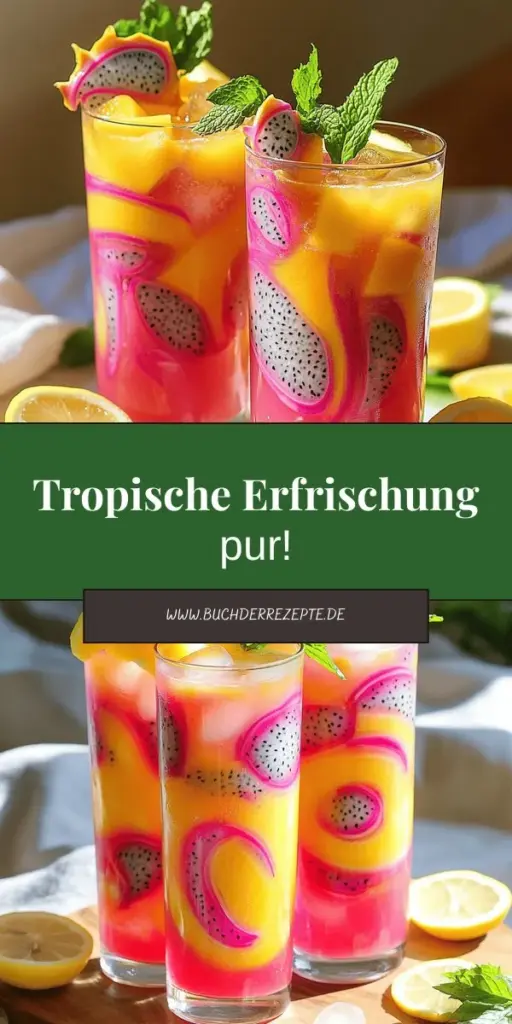Erlebe den perfekten Sommergenuss mit unserer Mango Dragon Fruit Limonade! Dieses erfrischende Rezept kombiniert süße Mango und exotische Drachenfrucht für einen fruchtigen Geschmack, der jeden begeistert. Entdecke die einfachen Schritte zur Zubereitung, kreative Variationen und gesundheitliche Vorteile dieser köstlichen Limonade. Klicke jetzt und verwöhne deine Geschmacksnerven mit dieser wunderschönen, bunten Erfrischung!