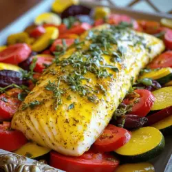 Lachsfilet auf mediterranem Gemüse bringt frische Aromen und Farben auf den Tisch. Die Hauptzutaten sind Lachsfilet und eine bunte Mischung aus Gemüse. Ich bevorzuge Zucchini, Paprika, Aubergine und rote Zwiebeln. Diese Gemüsesorten haben einen süßen und herzhaften Geschmack.