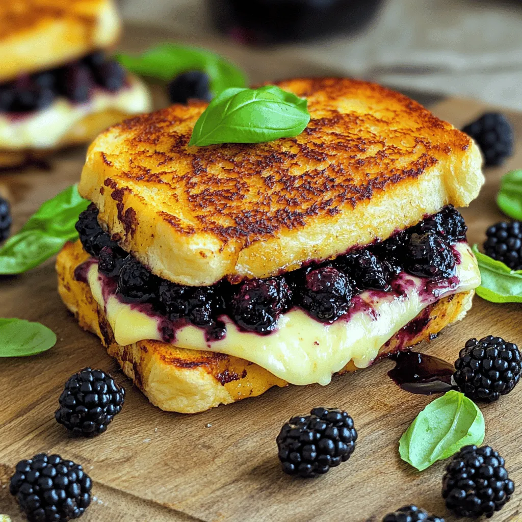 Um ein leckeres Blackberry Balsamico und Brie Gegrilltes Käsebrot zu machen, brauchst du frische Zutaten. Hier sind die wichtigen Bestandteile: