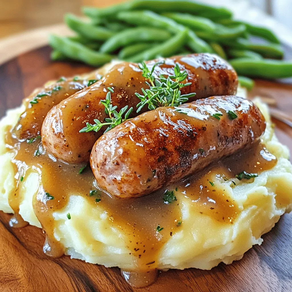 Die Hauptzutaten für Bangers and Mash sind einfach und lecker. Du brauchst hochwertige Würstchen, Kartoffeln und Zwiebeln. Diese Zutaten machen das Gericht herzhaft und sättigend.