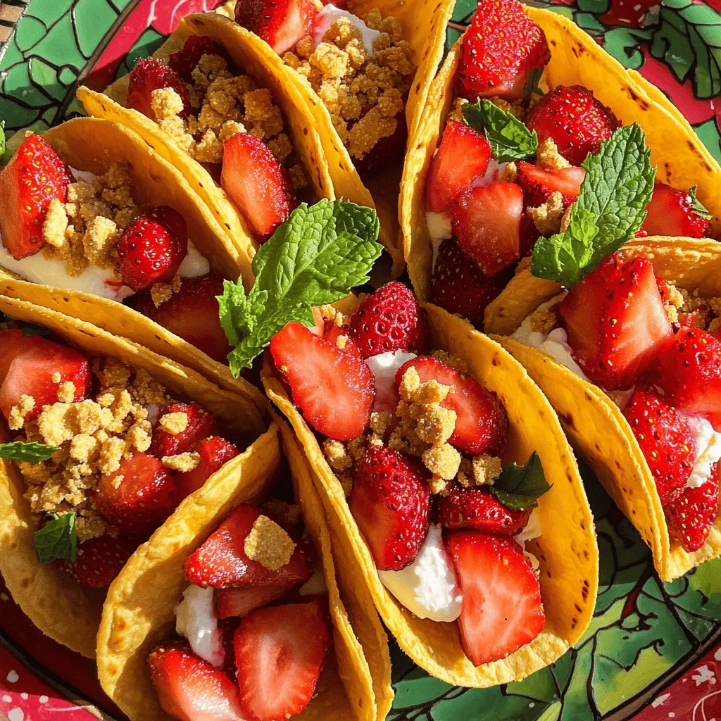 Um Erdbeer-Crunch Mini-Tacos zu machen, brauchst du einige wichtige Zutaten.