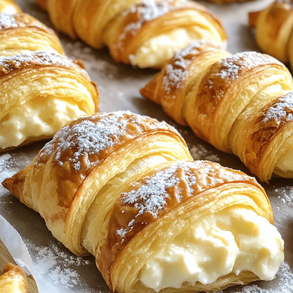 Für die perfekten Käsekuchen-Croissants brauchst du einige einfache Zutaten. Hier ist, was du benötigst: