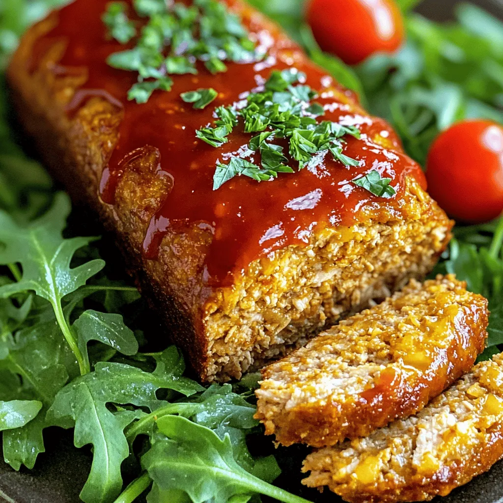 Die Hauptzutaten für das Melt-in-Your-Mouth Garlic Parmesan Chicken Meatloaf sind einfach und frisch. Du benötigst 500 g gemahlenes Hähnchenfleisch. Dieses Fleisch gibt dem Laib seine zarte Struktur.