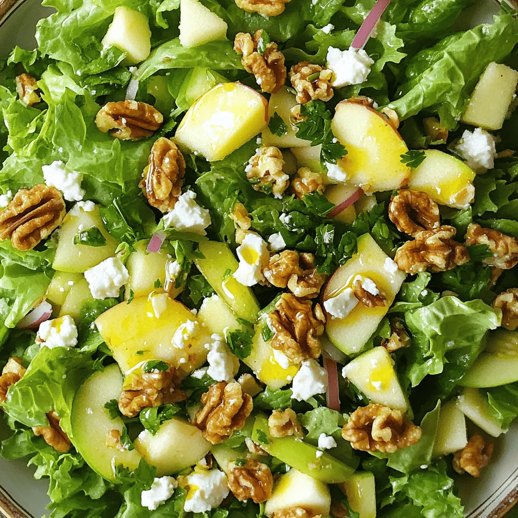 Die Hauptzutaten für einen Walnuss-Salat sind einfach und frisch. Man braucht grob gehackte Walnüsse, frischen Feldsalat und einen großen Apfel. Ein cremiger Feta-Käse bringt Geschmack. Eine kleine rote Zwiebel fügt einen schönen Biss hinzu.