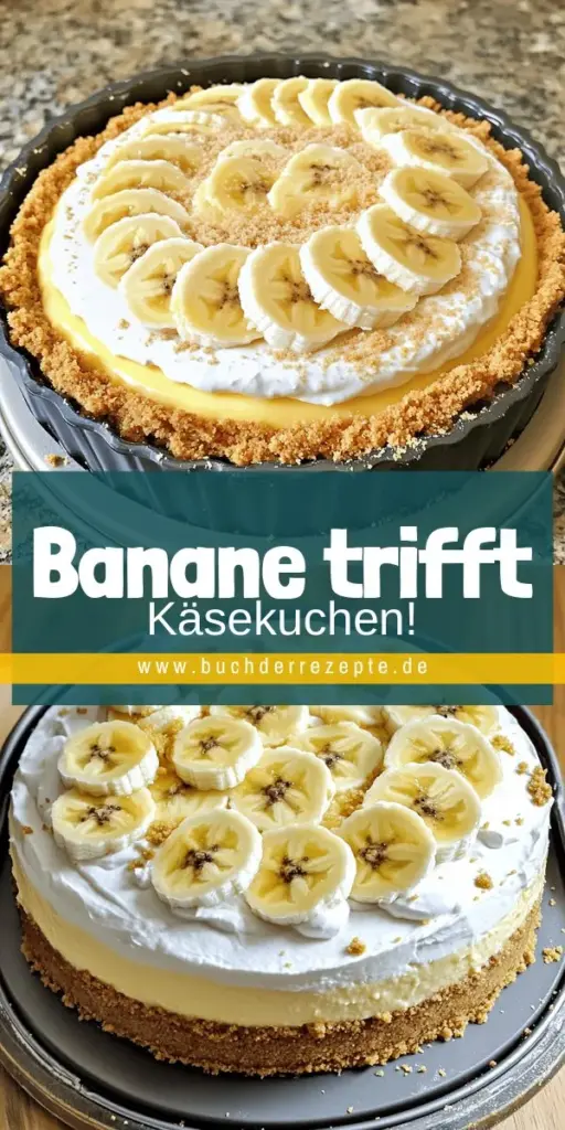 Entdecke das einfache und leckere Rezept für einen No Bake Banana Pudding Cheesecake! Dieser cremige Nachtisch mit reifen Bananen, Frischkäse und Sahne ist perfekt für jede Feier. Erlerne Schritt für Schritt, wie du den Keksboden und die köstliche Füllung zubereitest. Lass dich von kreativen Dekorationsideen inspirieren und verwandle deinen Cheesecake in ein Highlight! Klicke jetzt, um die vollständige Anleitung zu sehen und deine Gäste zu begeistern!