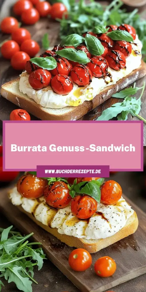 Entdecke das köstliche Burrata Caprese Sandwich mit süßem Kirschtomaten-Confit, das frische Zutaten und erstklassigen Geschmack vereint. In diesem Rezept erfährst du, wie du die besten Brote auswählst und das Sandwich stilvoll präsentierst. Ob zum Mittagessen oder als Snack, lass dich von einfachen Tipps und Variationen inspirieren. Klicke jetzt, um die Schritt-für-Schritt-Anleitung zu erkunden und dein perfektes Sandwich zu kreieren!