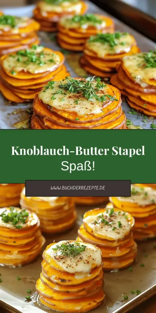 Entdecke das köstliche Rezept für Knoblauch Butter Süßkartoffel-Stapel, das süße Aromen mit herzhaftem Knoblauch vereint! Diese einfachen Stapel sind perfekt für jeden Anlass und leicht zuzubereiten. Befolge die Schritt-für-Schritt-Anleitung und lerne, wie du die Süßkartoffeln perfekt garnierst und servierst. Lass deine Gäste mit diesem Gericht staunen! Klicke hier, um das vollständige Rezept zu entdecken und deine Küche zu bereichern!