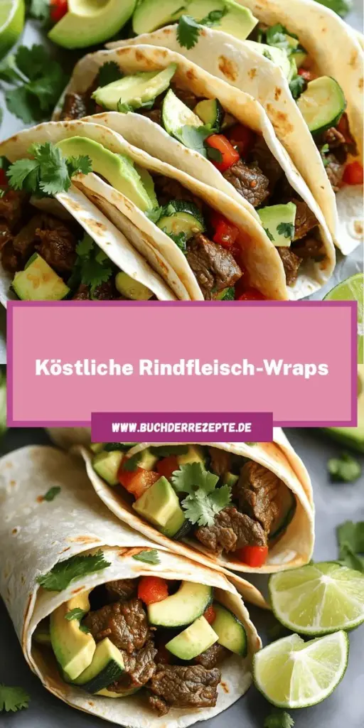 Entdecke die besten einfachen Dinner-Ideen mit Rindfleisch und bereite köstliche Rindfleisch-Wraps zu, die schnell und einfach sind! Mit frischen Zutaten wie Paprika, Zucchini und cremiger Avocado werden deine Gerichte zum Highlight des Tages. Lass dich von unseren Tipps und Variationen inspirieren, um kreative Akzente zu setzen. Klicke jetzt und entdecke das vollständige Rezept, um deine Kochkünste zu verfeinern!