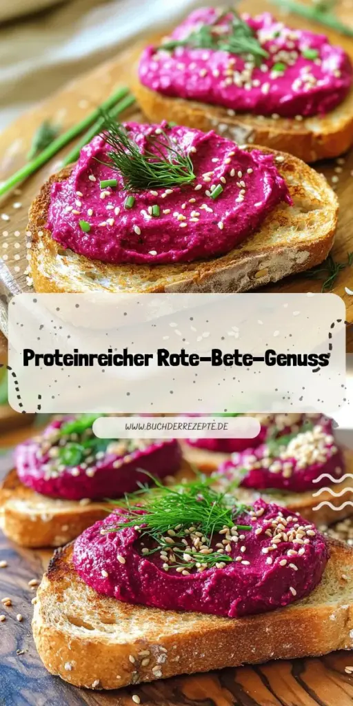 Entdecken Sie das Rezept für einen köstlichen und proteinreichen, aufgeschlagenen Rote-Bete-Aufstrich auf Toast! Dieser nahrhafte Aufstrich ist leicht zuzubereiten und verwandelt Ihr Frühstück in ein geschmackliches Erlebnis. Erfahren Sie mehr über die gesundheitlichen Vorteile von Rote Bete und erhalten Sie kreative Ideen, um Ihren Toast zu verfeinern. Klicken Sie hier, um das vollständige Rezept zu entdecken und Ihren Tag gesund zu starten!