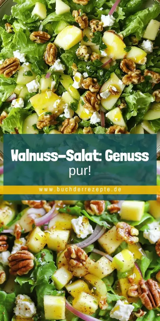 Erlebe den köstlichen Genuss eines Walnuss-Salats, der Gesundheit und Geschmack vereint! Lerne, welche frischen und kraftvollen Zutaten du brauchst, um diesen nahrhaften Salat zuzubereiten. Von knackigen Äpfeln bis zu würzigem Feta - entdecke vielfältige Variationen und einfache Rezepte, die du lieben wirst. Klicke hier, um alle Details und dein neues Lieblingsrezept für einen Walnuss-Salat zu entdecken!