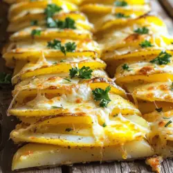 - 5 große Kartoffeln, geschält und dünn geschnitten - 4 Esslöffel Olivenöl - 1 Teelöffel Knoblauchpulver