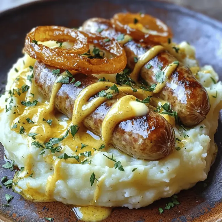 - 500 g grobe Bratwürste - 1 kg mehlige Kartoffeln - 200 ml Milch - 50 g Butter