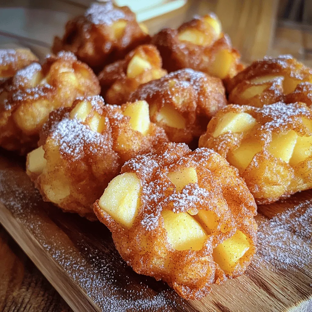 Um die perfekten Apfel Fritter Bites zuzubereiten, folgen Sie diesen einfachen Schritten. Zuerst benötigen Sie zwei große Äpfel. Schälen und würfeln Sie sie in kleine Stücke. Diese Apfelstücke geben den Bissen eine fruchtige Süße.