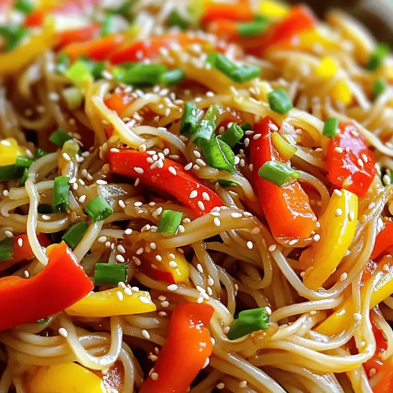 - 200 g Reisnudeln - 6 Zehen Knoblauch - 2 rote Chilis - 1 Esslöffel frischer Ingwer - Sojasauce und Chilipaste Für die Zubereitung der Chili Knoblauch Nudeln sind die Hauptzutaten wichtig. Die Reisnudeln sind die Basis des Gerichts. Sie sind leicht und nehmen die Aromen gut auf. Frischer Knoblauch sorgt für einen starken Geschmack. Die Chilis bringen die richtige Schärfe, die du anpassen kannst. Frischer Ingwer fügt eine angenehme Schärfe und Tiefe hinzu. Sojasauce und Chilipaste sind die Schlüssel zu einer köstlichen Soße. - Frühlingszwiebeln - Sesamsamen - Frische Korianderblätter Die Garnitur macht das Gericht noch besser. Frühlingszwiebeln geben einen frischen Crunch. Sesamsamen fügen ein nussiges Aroma hinzu und machen das Gericht schön. Frische Korianderblätter bringen einen frischen Geschmack und eine tolle Farbe. Sie sind nicht nur lecker, sondern auch ein Augenschmaus. Du kannst die Garnitur nach deinem Geschmack anpassen. Wenn du magst, kannst du auch andere Kräuter verwenden. Für die vollständige Zubereitung und die genauen Schritte, schau dir das Full Recipe an. Um die Reisnudeln perfekt zu kochen, bringe einen großen Topf mit Wasser zum Kochen. Gib die Nudeln hinein und koche sie gemäß den Anweisungen auf der Verpackung. Normalerweise dauert es etwa 4 bis 6 Minuten. Achte darauf, sie nicht zu lange zu lassen, damit sie nicht matschig werden. Wenn die Nudeln fertig sind, gieße sie ab und spüle sie unter kaltem Wasser ab. Das stoppt den Kochprozess und hält die Nudeln schön al dente. Stelle sie beiseite. Jetzt ist es Zeit für die Soße. In einer kleinen Schüssel mische die Sojasauce, Chilipaste und Reisessig gut. Diese Mischung gibt den Nudeln den tollen Geschmack, den wir wollen. Die richtige Kombination ist wichtig. Sie sorgt dafür, dass die Nudeln nicht trocken sind und voller Aroma. Behalte die Soße zur Seite, bis du sie brauchst. In einer großen Pfanne oder einem Wok erhitze das Sesamöl bei mittlerer Hitze. Sobald es heiß ist, füge den gehackten Knoblauch, die roten Chilis und den geriebenen Ingwer hinzu. Brate sie 1 bis 2 Minuten an, bis sie duften. Achte darauf, dass sie nicht anbrennen. Das Aroma ist der Schlüssel zu unserem Gericht. Jetzt kommt das Gemüse. Gib die geschnittenen Paprika und Karotten in die Pfanne. Brate alles für 4 bis 5 Minuten. Rühre häufig um. Das Gemüse sollte zart, aber noch knackig sein. So bleibt der Biss erhalten und das Gericht frisch. Füge die gekochten Reisnudeln und die vorbereitete Soße in die Pfanne. Vermenge alles vorsichtig. Die Nudeln sollten gleichmäßig mit der Soße bedeckt sein. Brate alles weitere 2 bis 3 Minuten, damit es heiß wird. Achte dabei auf die Temperatur, damit nichts anbrennt. Nimm die Pfanne vom Herd. Serviere die Nudeln heiß in tiefen Schalen. Für eine schöne Präsentation kannst du Frühlingszwiebeln, Sesamsamen und frische Korianderblätter darüber streuen. Diese Garnierung sieht nicht nur toll aus, sondern verbessert auch den Geschmack. Genieße deine Chili Knoblauch Nudeln! Wenn du mehr erfahren möchtest, schau dir das [Full Recipe] an. Um den Geschmack Ihrer Chili Knoblauch Nudeln zu perfektionieren, können Sie die Chilis ganz nach Ihrem Geschmack anpassen. Wenn Sie es schärfer mögen, fügen Sie mehr rote Chilis hinzu. Eine andere Methode ist, frische Kräuter wie Koriander oder Thai-Basilikum zu verwenden. Sie bringen einen tollen frischen Geschmack in Ihr Gericht. Beim Kochen kann vieles schiefgehen. Ein häufiger Fehler ist, die Nudeln zu lange zu kochen. Das macht sie matschig. Achten Sie darauf, die Nudeln al dente zu garen. Wenn Sie die Soße zu früh hinzufügen, kann sie verbrennen. Warten Sie, bis das Gemüse fast gar ist, bevor Sie die Soße einrühren. Die Wahl der richtigen Pfanne oder Wok ist wichtig. Ein Wok verteilt die Hitze gleichmäßig und hilft beim schnellen Braten. Verwenden Sie eine Holz- oder Silikonpfanne, um die Pfanne nicht zu zerkratzen. Praktische Utensilien sind eine Schaufel und eine Zange, um die Nudeln gut zu vermengen. So gelingt das Gericht einfach und schnell. {{image_4}} Du kannst Hähnchen, Tofu oder Garnelen zu deinen Chili Knoblauch Nudeln hinzufügen. Diese Proteine machen das Gericht noch nahrhafter. - Hähnchen: Schneide das Hähnchen in kleine Stücke. Brate es in der Pfanne, bis es durchgegart ist. Füge es dann zu den Nudeln hinzu. - Tofu: Verwende festen Tofu. Schneide ihn in Würfel und brate ihn knusprig. Das gibt einen tollen Biss. - Garnelen: Nimm frische oder gefrorene Garnelen. Brate sie schnell, bis sie rosa sind. Sie verleihen den Nudeln einen feinen Geschmack. Achte darauf, die Proteine zuerst zu kochen. Dadurch bleibt die Textur gut und die Aromen kommen voll zur Geltung. Für Gemüse kannst du kreativ sein. Einige gute Optionen sind: - Paprika: Sie bringen Süße und Farbe. - Karotten: Diese geben Knackigkeit. - Brokkoli: Er ist gesund und passt gut zu den Nudeln. Denke daran, das Gemüse saisonal anzupassen. So bleibt es frisch und lecker. Frisches Gemüse hat oft mehr Geschmack und Nährstoffe. Die Sauce ist der Schlüssel zu diesem Gericht. Du kannst verschiedene Sojasaucen oder Gewürze ausprobieren. Hier sind einige Ideen: - Sojasaucen: Verwende helle oder dunkle Sojasauce. Jede hat ihren eigenen Geschmack. - Erdnusssoße: Mische Erdnusssoße mit der Chili-Knoblauch-Sauce. Sie bringt eine cremige Textur und einen nussigen Geschmack. Experimentiere mit diesen Zutaten, um deine eigene perfekte Sauce zu kreieren. Du kannst auch andere Gewürze wie Limettensaft oder Honig hinzufügen. So erhältst du eine einzigartige Note. Für die vollständige Zubereitung der Chili Knoblauch Nudeln, schau dir das [Full Recipe] an. Um die restlichen Chili Knoblauch Nudeln frisch zu halten, benutze luftdichte Behälter. So bleibt der Geschmack erhalten. Stelle sicher, dass die Nudeln vollständig abgekühlt sind, bevor du sie in den Behälter gibst. Dies verhindert die Bildung von Kondenswasser, das die Nudeln matschig machen kann. Du kannst die Nudeln bis zu drei Tage im Kühlschrank aufbewahren. Die besten Methoden zum Wiedererwärmen sind die Mikrowelle oder eine Pfanne. Wenn du die Mikrowelle verwendest, decke die Nudeln ab. So bleibt die Feuchtigkeit erhalten. Rühre die Nudeln alle 30 Sekunden um, damit sie gleichmäßig warm werden. In einer Pfanne erhitzt du etwas Sesamöl und fügst die Nudeln hinzu. Dies hilft, die Nudeln knusprig zu halten und verhindert, dass sie matschig werden. Chili Knoblauch Nudeln sind im Kühlschrank etwa drei Tage haltbar. Achte darauf, dass du die Nudeln gut lagerst. Wenn du sie länger aufbewahren möchtest, kannst du sie auch einfrieren. So bleiben sie bis zu drei Monate frisch. Überprüfe die Nudeln vor dem Verzehr auf Anzeichen von Verderb, wie einen unangenehmen Geruch oder eine veränderte Farbe. Um Chili Knoblauch Nudeln vegetarisch zu machen, wähle pflanzliche Zutaten. Ersetze das Fleisch durch Tofu oder seitan. Du kannst auch mehr Gemüse hinzufügen, um die Textur zu verbessern. Zucchini und Brokkoli passen gut. Diese Optionen bringen Geschmack und Farbe in dein Gericht. Ja, du kannst die Nudeln im Voraus zubereiten. Koche die Reisnudeln und spüle sie ab. Lass sie abkühlen und bewahre sie in einem luftdichten Behälter auf. Du kannst sie bis zu drei Tage im Kühlschrank lagern. Wenn du bereit bist zu essen, erwärme sie in einer Pfanne. Chili Knoblauch Nudeln passen gut mit vielen Beilagen. Probiere dazu knusprige Frühlingsrollen oder einen frischen Gurkensalat. Ein kühles Getränk wie Limonade oder grüner Tee ergänzt das Gericht perfekt. Diese Kombinationen machen deine Mahlzeit noch schmackhafter. Die besten Chili Knoblauch Nudeln findest du in asiatischen Restaurants in deiner Nähe. Nutze Online-Ressourcen wie Yelp oder Google Maps. Dort kannst du Bewertungen lesen und Empfehlungen sehen. Probiere verschiedene Lokalitäten, um deinen Favoriten zu finden. Die Schärfe kannst du leicht anpassen. Reduziere die Menge an Chilis in deinem Rezept. Wenn du es milder magst, nutze weniger scharfe Peperoni. Alternativ kannst du auch milde Saucen verwenden. Das gibt dir die Kontrolle über den Schärfegrad in deinen Nudeln. Chili Knoblauch Nudeln sind einfach und lecker. Wir haben die besten Zutaten und Schritte besprochen. Von der Zubereitung der Nudeln bis zur perfekten Soße – alles war dabei. Achte auf die richtigen Mengen und die Kochzeiten. Variiere mit Gemüse und Proteinen für mehr Geschmack. Nutze die Tipps zur Aufbewahrung für leckere Reste. Experimentiere mit unterschiedlichen Zutaten, um dein Gericht zu verfeinern. Viel Spaß beim Kochen und Genießen deiner Chili Knoblauch Nudeln!