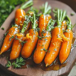 Um leckere Maple Glazed Carrots zuzubereiten, brauchen Sie: - 450 g Babykarotten (oder normale Karotten, in gleichmäßige Stifte geschnitten) - 3 Esslöffel reiner Ahornsirup - 2 Esslöffel ungesalzene Butter - 1 Teelöffel frische Thymianblätter (oder 1/2 Teelöffel getrockneter Thymian) - Salz und Pfeffer nach Geschmack - Schale von 1 Orange (optional) - Frische Petersilie, gehackt, zum Garnieren (optional) Diese Zutaten machen das Gericht süß und herzhaft. Der Ahornsirup bringt einen tollen Geschmack. Die Butter sorgt für eine schöne Textur. Thymian fügt ein wenig Kräuteraroma hinzu. Wenn Sie keine Babykarotten haben, verwenden Sie normale Karotten. Schneiden Sie sie in gleichmäßige Stifte. So garen sie gleichmäßig. Auch andere Sorten wie violette oder gelbe Karotten können spannend sein. Diese Farben machen das Gericht noch attraktiver. Für einen besonderen Kick können Sie die Schale einer Orange hinzufügen. Sie bringt Frische und ein Zitrusaroma. Gehackte Petersilie als Garnitur macht das Gericht bunt und appetitlich. Diese kleinen Extras heben den Geschmack auf das nächste Level. Für das gesamte Rezept, schauen Sie sich die Full Recipe an. Beginne mit den Babykarotten. Spüle sie unter kaltem Wasser ab. Trockne sie mit einem Küchentuch. Wenn du normale Karotten benutzt, schäle sie zuerst. Schneide die Karotten dann in gleichmäßige Stifte. Dies hilft, dass sie gleichmäßig garen. Koche in einem mittelgroßen Topf ausreichend Salzwasser. Sobald das Wasser kocht, füge die Karotten hinzu. Blanchiere sie für etwa 5 Minuten. Sie sollten zart und knackig sein. Gieße sie dann ab und stelle sie beiseite. Dieser Schritt sorgt dafür, dass die Karotten die richtige Textur haben. Schmelze die Butter in dem gleichen Topf bei mittlerer Hitze. Wenn die Butter geschmolzen ist, füge den Ahornsirup hinzu. Gib auch den frischen Thymian, Salz und Pfeffer dazu. Wenn du magst, füge die Orangenschale hinzu. Das gibt einen tollen Geschmack. Rühre gut um. Nun kommen die blanchierten Karotten in den Topf. Mische alles gut, damit die Karotten die Ahornglasur aufnehmen. Koche sie für weitere 5 Minuten. Rühre gelegentlich um, bis die Glasur eindickt. Die Karotten sind jetzt bereit zum Servieren. Um die besten Karotten zu kochen, müssen Sie frische auswählen. Achten Sie auf leuchtende Farben und feste Textur. Babykarotten sind sehr zart und süß. Wenn Sie normale Karotten verwenden, schneiden Sie diese in gleichmäßige Stifte. So garen sie gleichmäßig. Blanchieren Sie die Karotten vor dem Glasieren. Dies hilft, ihre Farbe und Knackigkeit zu bewahren. Die perfekte Glasur beginnt mit der richtigen Temperatur. Schmelzen Sie die Butter bei mittlerer Hitze. Fügen Sie dann den Ahornsirup und die Gewürze hinzu. Rühren Sie gut um, damit sich die Aromen verbinden. Geben Sie die blanchierten Karotten hinzu und vermischen Sie alles. Lassen Sie die Karotten in der Glasur köcheln, bis sie glänzend sind. Dies sorgt für einen tollen Geschmack und ein schönes Aussehen. Ein häufiger Fehler ist das Überkochen der Karotten. Dies macht sie matschig und geschmacklos. Achten Sie darauf, die Kochzeit zu überwachen. Ein weiterer Fehler ist, nicht genug Gewürze zu verwenden. Salz und Pfeffer sind wichtig für den Geschmack. Stellen Sie sicher, dass Sie die Karotten nach dem Kochen abschmecken. So können Sie die Aromen anpassen und sicherstellen, dass sie perfekt sind. Wenn Sie diese Tipps befolgen, erzielen Sie leckere Maple Glazed Carrots. Für das vollständige Rezept schauen Sie sich den [Full Recipe] an. {{image_4}} Für die französische Variante füge frische Kräuter hinzu. Thymian und Rosmarin passen gut. Diese Kräuter bringen einen tollen Duft und Geschmack. Du kannst auch Schnittlauch oder Petersilie verwenden. Die Ahornglasur wird durch die Kräuter noch aromatischer. Mische die Kräuter erst kurz vor dem Servieren hinein, um den Geschmack frisch zu halten. Wenn du eine süßere Note möchtest, probiere Honig oder Braunzucker. Füge einen Esslöffel Honig hinzu, wenn du die Karotten kochst. Dies verstärkt die Süße und macht die Karotten noch köstlicher. Braunzucker gibt den Karotten eine schöne Karamellisierung. Diese süße Variante passt gut zu herzhaften Gerichten. Für eine pikante Note kannst du Chili-Flocken hinzufügen. Ein Teelöffel reicht, um etwas Wärme zu bringen. Diese pikante Variante hebt den Geschmack der Karotten hervor. Achte darauf, die Chili-Flocken gleich zu Beginn mit der Butter zu mischen. So verteilt sich die Schärfe gut in der Glasur. Wenn Sie Reste von den Maple Glazed Carrots haben, bewahren Sie diese in einem luftdichten Behälter auf. Stellen Sie sicher, dass der Behälter gut verschlossen ist, um den Geschmack zu erhalten. Lassen Sie die Karotten zuerst auf Raumtemperatur abkühlen, bevor Sie sie in den Kühlschrank stellen. So bleiben sie frisch und lecker. Um die Karotten erneut warm zu machen, nutzen Sie die Mikrowelle oder den Herd. Wenn Sie die Mikrowelle verwenden, stellen Sie die Karotten in eine Schüssel und decken Sie sie ab. Erwärmen Sie sie in Intervallen von 30 Sekunden. Wenn Sie den Herd nutzen, geben Sie die Karotten in eine Pfanne. Fügen Sie einen kleinen Spritzer Wasser hinzu, damit sie nicht austrocknen. Erwärmen Sie sie bei mittlerer Hitze und rühren Sie gelegentlich um. Im Kühlschrank halten sich die Maple Glazed Carrots etwa 3 bis 5 Tage. Wenn Sie sie länger aufbewahren möchten, können Sie die Karotten auch einfrieren. Legen Sie sie in einen Gefrierbehälter oder einen Gefrierbeutel. So bleiben sie bis zu 3 Monate frisch. Denken Sie daran, die Karotten vor dem Einfrieren gut abzukühlen. Du kannst die Maple Glazed Carrots bis zu drei Tage im Kühlschrank aufbewahren. Stelle sicher, dass du sie in einem luftdichten Behälter aufbewahrst. Dadurch bleiben sie frisch und lecker. Wenn du sie länger aufbewahren möchtest, kannst du sie auch einfrieren. Achte darauf, sie gut zu verpacken, um Gefrierbrand zu vermeiden. Ja, du kannst den Ahornsirup ersetzen. Honig oder Agavendicksaft sind gute Alternativen. Diese Süßungsmittel haben ähnliche Geschmäcker. Du kannst auch braunen Zucker verwenden, aber die Konsistenz der Glasur wird sich ein wenig ändern. Probiere verschiedene Optionen aus, um deine perfekte Mischung zu finden. Maple Glazed Carrots passen gut zu vielen Beilagen. Hier sind einige gute Optionen: - Gegrilltes Hähnchen - Gebratenes Lamm - Gebackener Fisch - Reis oder Quinoa - Frischer grüner Salat Diese Beilagen ergänzen den süßen Geschmack der Karotten. Sie bringen Abwechslung auf deinen Teller. Maple Glazed Carrots sind einfach und lecker. Wir haben die Hauptzutaten und Variationen besprochen. Die Schritt-für-Schritt-Anleitung macht das Kochen leicht. Tipps helfen dir, die perfekte Glasur zu erreichen. Außerdem weißt du jetzt, wie man Reste richtig lagert. Denke daran, experimentiere mit anderen Zutaten für mehr Geschmack. Mit diesen Ideen wirst du jeden beeindrucken. Erfreue dich an deinen köstlichen Karotten!
