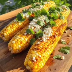 - 4 frische Maiskolben, entblättert - 2 Esslöffel Olivenöl - 1 Teelöffel Chilipulver - 1/2 Teelöffel Cayennepfeffer (nach Geschmack anpassen) - 1 Limette, abgerieben und ausgepresst - 1/4 Tasse Cotija-Käse, zerbröselt - Frischer Koriander, gehackt (zur Garnitur) - Salz nach Geschmack Um Chili Lime Grilled Corn zu machen, brauchst du frische Zutaten. Die Maiskolben sind die Hauptzutat. Suche nach festen, saftigen Kolben. Der Geschmack hängt von der Frische ab. Das Olivenöl hilft, die Gewürze auf dem Mais zu halten. Chilipulver und Cayennepfeffer geben dem Gericht die Schärfe. Du kannst die Menge anpassen, je nachdem, wie scharf du es magst. Die Limette bringt eine frische Note. Der Abrieb gibt dir Geschmack, während der Saft die Marinade feucht hält. Cotija-Käse gibt dem Gericht die perfekte Salzigkeit und Cremigkeit. Vergiss nicht den frischen Koriander. Er fügt eine schöne Farbe und einen frischen Geschmack hinzu. Salz ist wichtig, um die Aromen zu verstärken. Diese Zutaten sind einfach zu finden. Mit ihnen bereitest du einen echten Grill-Klassiker zu. Für die genaue Zubereitung, schau dir das vollständige Rezept an. 1. Heize deinen Grill auf mittlere bis hohe Temperatur vor. Eine gute Temperatur macht den Unterschied. 2. In einer kleinen Schüssel mische das Olivenöl, Chilipulver, Cayennepfeffer, Limettenabrieb und Limettensaft. Rühre gut um. Diese Marinade gibt dem Mais seinen tollen Geschmack. 1. Bepinsle die frischen Maiskolben großzügig mit der Chili-Limetten-Marinade. Achte darauf, dass du alle Seiten gut bestrichst. 2. Streue nach Geschmack etwas Salz über die Maiskolben. Salz hilft, den Geschmack zu verstärken. 1. Lege die Maißkolben direkt auf den Grill. Platziere sie gleichmäßig. 2. Grille die Kolben für etwa 10 bis 15 Minuten. Wende sie alle 3 bis 4 Minuten. So werden sie gleichmäßig angekohlt und zart. Jetzt ist dein Chili Lime Gegrillter Mais bereit! Du kannst das vollständige Rezept oben nachlesen. Um beste Ergebnisse zu erzielen, folge diesen einfachen Tipps: - Grillrost ölen: Öle den Grillrost leicht. Das verhindert, dass der Mais kleben bleibt. Ein einfaches Küchentuch mit etwas Öl kann diese Aufgabe gut erledigen. - Mais richtig wenden: Wende die Maiskolben regelmäßig. So garen sie gleichmäßig und bekommen die perfekte Grillmarkierung. Drehe sie alle 3-4 Minuten, um ein Anbrennen zu vermeiden. Jeder hat einen anderen Geschmack. Hier sind einige Ideen, um deinen Mais zu variieren: - Variationen bei den Gewürzen: Du kannst das Chilipulver ersetzen. Probiere Paprika oder Knoblauchpulver für einen anderen Kick. Auch ein Hauch von Kreuzkümmel kann gut passen. - Alternativen für den Käse: Wenn du keinen Cotija-Käse magst, nutze Feta oder Parmesan. Diese Käse haben ähnliche Eigenschaften und geben den gleichen Geschmack. Du kannst auch ganz auf Käse verzichten, um es vegan zu halten. Für weitere Details zu diesem Rezept, sieh dir das vollständige Rezept für Chili Limetten Gegrillter Mais an. {{image_4}} Für eine vegane Variante nutze pflanzenbasierte Käsealternativen. Diese Optionen sind lecker und schonend. Du kannst veganen Feta oder Cashew-Käse verwenden. Diese Käsealternativen geben dem Gericht einen tollen Geschmack. Sie passen perfekt zu dem gegrillten Mais. Möchtest du mehr Würze? Füge zusätzliche Gewürze hinzu. Probiere Paprikapulver oder Kreuzkümmel. Diese Gewürze bringen mehr Geschmack in dein Gericht. Du kannst auch frische Chili oder Jalapeños hinzufügen. Sie verleihen dem Mais einen scharfen Kick, den viele lieben. Grillgerichte sind toll, aber was passt gut dazu? Serviere den gegrillten Mais mit gegrilltem Hähnchen oder Tofu. Auch ein frischer Salat ist eine gute Wahl. Taco-Nachos oder Guacamole sind ebenfalls eine tolle Ergänzung. Diese Kombinationen bringen noch mehr Freude zu deinem Grillabend. Chili Lime Grilled Corn schmeckt am besten frisch. Du kannst die gegrillten Maiskolben sofort genießen. Wenn du Reste hast, iss sie innerhalb von zwei Tagen. So bleiben die Aromen lebendig und frisch. Um die Qualität zu bewahren, lege die Reste in einen luftdichten Behälter. Du kannst die Maiskolben auch in Frischhaltefolie wickeln. So bleibt der Geschmack erhalten. Wenn du die Kolben abkühlen lässt, bevor du sie lagerst, wird das Kondenswasser minimiert. Stelle den Behälter in den Kühlschrank. Vor dem Servieren kannst du die Maiskolben kurz aufwärmen. Alternativ kannst du sie kalt genießen. Das ist eine leckere Option für Salate oder Snacks. Das Grillen von Mais dauert etwa 10 bis 15 Minuten. Die genaue Zeit hängt von deinem Grill ab. Du solltest die Maiskolben alle 3 bis 4 Minuten wenden. So grillen sie gleichmäßig und bekommen schöne Grillstreifen. Achte darauf, dass der Mais zart ist, wenn du ihn abnimmst. Ja, du kannst das Rezept leicht anpassen. Du kannst verschiedene Gewürze nutzen, wie Paprika oder Kreuzkümmel. Auch die Menge an Limette kann variieren. Wenn du weniger Käse magst, reduziere die Menge. Du kannst auch eine vegane Käsealternative verwenden. Die Möglichkeiten sind endlos! Dieser Mais ist vegetarisch, da er Cotija-Käse enthält. Für eine vegane Option kannst du den Käse weglassen oder eine pflanzliche Alternative verwenden. Alle anderen Zutaten sind pflanzlich und passen gut in eine vegane Ernährung. Gegrillter Mais passt zu vielen Gerichten. Er ist eine tolle Beilage zu Fleisch oder Fisch. Du kannst auch ein frisches Salatgericht dazu servieren. Eine Guacamole oder Salsa verde ergänzt den Geschmack gut. Probiere auch, ihn in Tacos zu verwenden! Um das vollständige Rezept zu sehen, klicke hier: [Vollständiges Rezept für Chili Limetten Gegrillter Mais](#). Du hast nun alle wichtigen Schritte für Chili Lime Grilled Corn. Wir haben die Zutaten bekannt gemacht, den Grillprozess erklärt und Tipps für den perfekten Geschmack gegeben. Denk daran, dass du das Rezept an deine Vorlieben anpassen kannst. Frisch gegrillter Mais passt gut zu vielen Gerichten. Probiere verschiedene Variationen aus und verhindere, dass die Reste schlecht werden. Genieße diesen köstlichen Snack, egal ob beim Grillen oder als Beilage. Das wird deinen Freunden und Familie sicher gefallen!