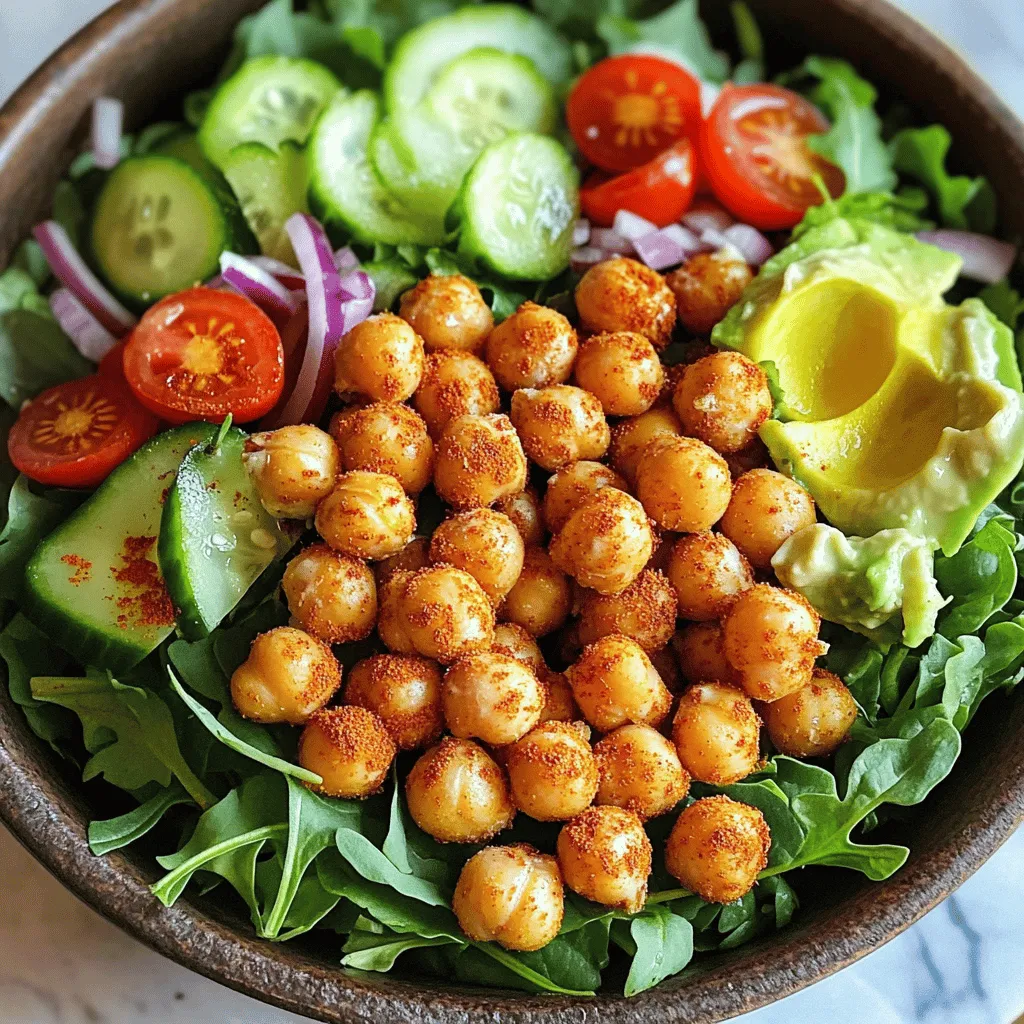 Für diesen leckeren Salat benötigst du einige frische Zutaten: - 1 Dose (425 g) Kichererbsen, abgetropft und abgespült - 4 Tassen gemischtes Grün (Spinat, Rucola und Grünkohl) - 1 Tasse Kirschtomaten, halbiert - 1 Gurke, gewürfelt - 1/2 rote Zwiebel, dünn geschnitten - 1 Avocado, gewürfelt Diese Zutaten bilden die Basis für deinen knusprigen Kicherbersensalat. Sie sorgen für frische und Farbe. Die Kichererbsen bekommen ihren besonderen Geschmack durch die richtigen Gewürze: - 2 Esslöffel Olivenöl - 1 Teelöffel geräuchertes Paprikapulver - 1 Teelöffel Knoblauchpulver - Salz und Pfeffer nach Geschmack Die Gewürze bringen die Kichererbsen zum Knuspern und geben dem Salat eine tolle Würze. Das Dressing ist das Geheimnis eines guten Salats. Hier sind die Zutaten: - 2 Esslöffel Tahini - 2 Esslöffel Zitronensaft Das Dressing verbindet alle Aromen. Es gibt dem Salat eine cremige Note und macht ihn besonders lecker. Für das vollständige Rezept, schau dir die [Full Recipe] an. Um die Kichererbsen knusprig zu machen, beginne mit einer Dose Kichererbsen. Erst musst du sie gut abtropfen lassen und dann mit einem Papiertuch trocken tupfen. Dies entfernt die Feuchtigkeit. Feuchte Kichererbsen werden nicht knusprig. Danach mische die Kichererbsen in einer großen Schüssel mit Olivenöl, geräuchertem Paprikapulver, Knoblauchpulver, Salz und Pfeffer. Mische alles gut, bis die Kichererbsen gleichmäßig bedeckt sind. Heize deinen Ofen auf 200°C vor. Lege ein Backblech mit Backpapier aus. Verteile die gewürzten Kichererbsen auf dem Blech in einer einzigen Schicht. Backe sie für 25-30 Minuten, bis sie goldbraun und knusprig sind. Während die Kichererbsen backen, bereite den Salat vor. Nimm eine große Schüssel und vermische das gemischte Grün, die Kirschtomaten, die Gurke und die rote Zwiebel. Diese frischen Zutaten bringen Farbe und Geschmack. Für das Dressing vermische in einer kleinen Schüssel Tahini und Zitronensaft. Wenn die Mischung zu dick ist, füge etwas Wasser hinzu. So wird es cremig und lecker. Wenn die Kichererbsen fertig sind, lass sie kurz abkühlen. Gib sie dann in die Schüssel mit dem Salat. Träufel das Tahini-Dressing über alles und vermenge es sanft. Achte darauf, dass alle Zutaten gut verteilt sind. Zum Schluss garniere den Salat mit gewürfelter Avocado. Das gibt eine cremige Note. Serviere den Salat sofort und genieße die knusprigen Kichererbsen in deinem gesunden Gericht. Du findest das komplette Rezept unter Full Recipe. Um perfekte, knusprige Kichererbsen zu machen, gibt es einige Tricks. Zuerst, trockne die Kichererbsen gut. Feuchtigkeit macht sie weich. Verwende ein Papiertuch, um die Kichererbsen abzutrocknen. Danach mische sie mit Olivenöl und Gewürzen. Diese Mischung hilft, die Kichererbsen knusprig zu backen. Backe sie bei 200°C für 25-30 Minuten. Schüttle das Blech einmal während des Backens. Dies sorgt für eine gleichmäßige Bräunung. Lass die Kichererbsen nach dem Backen kurz abkühlen. So bleiben sie knusprig, wenn du sie in den Salat gibst. Jeder hat unterschiedliche Geschmäcker. Du kannst die Gewürze nach Lust und Laune ändern. Probiere verschiedene Paprikasorten oder füge etwas Chili für Schärfe hinzu. Wenn du mehr Protein möchtest, füge gebratene Hähnchenstücke oder Feta hinzu. Auch Nüsse oder Samen geben einen tollen Crunch. Für eine fruchtige Note kannst du Mango oder Granatapfelkerne einfügen. Diese Zutaten machen den Salat bunt und lecker. Du kannst auch die Blattsalate variieren. Rucola bringt eine feine Schärfe, während Spinat mild ist. Die Präsentation macht einen großen Unterschied. Verwende eine große, flache Schüssel für den Salat. So sieht er ansprechend aus. Lege die Kichererbsen gleichmäßig auf den Salat. Das sorgt für einen schönen Kontrast. Garnieren mit frischen Kräutern, wie Petersilie oder Minze, gibt dem Gericht Farbe. Du kannst auch die Avocado in hübschen Scheiben anrichten. Zum Schluss, träufle das Tahini-Dressing gleichmäßig über den Salat. Dies bringt alles zusammen und macht es noch schmackhafter. Für das vollständige Rezept und weitere Tipps, schau dir den Full Recipe an. {{image_4}} Um deinem krossen Kichererbsensalat mehr Geschmack zu geben, kannst du verschiedene Zutaten hinzufügen. Zum Beispiel: - Feta-Käse: Füge zerbröckelten Feta für einen salzigen Kick hinzu. - Oliven: Schwarze oder grüne Oliven bringen eine salzige, herzhafte Note. - Paprika: Wenn du etwas Süße magst, schneide rote oder gelbe Paprika hinein. - Kräuter: Frische Kräuter wie Petersilie oder Koriander geben Frische und Farbe. Diese Zutaten machen den Salat bunter und schmackhafter. Du kannst sie je nach Lust und Laune variieren. Dieser Salat ist von Natur aus vegan und glutenfrei. Das macht ihn für viele Menschen geeignet. Wenn du einen extra Protein-Schub möchtest, kannst du: - Quinoa: Gekochte Quinoa hinzugeben für mehr Textur und Nährstoffe. - Nüsse oder Samen: Geröstete Mandeln oder Sonnenblumenkerne sorgen für einen tollen Crunch. Achte darauf, dass alle Zutaten, die du auswählst, vegan und glutenfrei sind, um die diätetischen Anforderungen zu erfüllen. Die Zutaten können je nach Saison variieren. Im Frühling und Sommer sind frische, knackige Gemüsesorten ideal. Hier sind einige Vorschläge: - Frühling: Verwende Spargel oder Erbsen für einen frischen Geschmack. - Sommer: Füge Zucchini oder Radieschen hinzu, um den Salat leicht und erfrischend zu machen. - Herbst: Kürbis oder Süßkartoffeln bringen eine herzhafte Note. - Winter: Verwende Rote Bete oder Grünkohl, die in dieser Zeit frisch sind. Diese saisonalen Zutaten machen deinen Salat nicht nur lecker, sondern auch nachhaltig. So bleiben die Geschmäcker frisch und aufregend. Um deinen krossen Kichererbsensalat frisch zu halten, lagere ihn in einem luftdichten Behälter. Dies schützt den Salat vor Luft und Feuchtigkeit. Die Kichererbsen können weich werden, wenn sie zu lange im Dressing sind. Daher empfehle ich, das Dressing getrennt zu halten und erst kurz vor dem Servieren hinzuzufügen. So bleibt alles knusprig und lecker. Meal Prep macht das Kochen einfach und schnell. Du kannst die Kichererbsen im Voraus zubereiten und im Kühlschrank aufbewahren. Sie bleiben bis zu vier Tage frisch. Das Gemüse kannst du ebenfalls waschen und schneiden. Lagere es in separaten Behältern. Wenn du bereit bist, zu essen, mische alles zusammen und füge das Dressing hinzu. Der Salat hält sich gut im Kühlschrank. Er bleibt frisch für etwa 3 bis 4 Tage. Achte darauf, dass du ihn in einem luftdichten Behälter aufbewahrst. Wenn du siehst, dass das Gemüse weich wird oder der Salat einen unangenehmen Geruch hat, ist es besser, ihn nicht mehr zu essen. Achte immer darauf, frische Zutaten zu verwenden. So bleibt dein Salat geschmackvoll und nahrhaft. Um Kichererbsen knusprig zu machen, ist es wichtig, sie gut zu trocknen. Nach dem Abspülen solltest du sie mit einem Papiertuch abtupfen. Das entfernt überschüssige Feuchtigkeit. Dann mische die Kichererbsen mit Olivenöl und Gewürzen. Verteile sie auf einem Backblech und backe sie bei 200°C für 25-30 Minuten. Schüttle das Blech zwischendurch, damit die Kichererbsen gleichmäßig garen. So erhältst du eine perfekte, knusprige Textur. Ja, du kannst das Dressing im Voraus zubereiten. Mische Tahini und Zitronensaft in einer kleinen Schüssel. Wenn die Mischung zu dick ist, füge etwas Wasser hinzu, um die Konsistenz zu verbessern. Bewahre das Dressing in einem luftdichten Behälter im Kühlschrank auf. Vor dem Servieren kannst du es einfach umrühren. So sparst du Zeit, wenn du den Salat zubereitest. Zu einem Kichererbsensalat passen viele Gemüsesorten gut. Du kannst frisches Gemüse wie Spinat, Rucola und Grünkohl verwenden. Kirschtomaten und Gurken bringen Frische. Rote Zwiebeln geben einen tollen Geschmack. Auch Avocado passt perfekt, da sie cremig ist. Du kannst auch Karotten, Paprika oder Sellerie hinzufügen. Sei kreativ und verwende, was du magst! Dieser Artikel hat dir die wichtigsten Zutaten und Schritte für einen köstlichen Kichererbsensalat vorgestellt. Du hast gelernt, wie du knusprige Kichererbsen zubereitest und das Dressing anrührst. Zudem gibt es Tipps für Anpassungen und Varianten. Nutze die Lagerungstipps, um den Salat frisch zu halten. Probiere neue Zutaten und lass deiner Kreativität freien Lauf. Dein Kichererbsensalat kann bunt und knackig sein! Bleib neugierig und experimentiere mit Aromen. Viel Spaß beim Zubereiten!