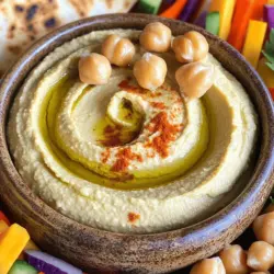 Um lecker gerösteten Knoblauch-Hummus zu machen, brauchen Sie einige einfache Zutaten: - 1 Tasse Kichererbsen aus der Dose, abgetropft und abgespült - 4 Knoblauchzehen, geröstet - 1/4 Tasse Tahini - 2 Esslöffel Olivenöl - 2 Esslöffel Zitronensaft - 1/2 Teelöffel gemahlener Kreuzkümmel - Salz nach Geschmack - Wasser nach Bedarf - Paprika und zusätzliches Olivenöl zum Garnieren Diese Zutaten sorgen für einen tollen Geschmack und eine cremige Textur. Die Kichererbsen sind die Basis des Hummus. Sie geben ihm Körper und Fülle. Der geröstete Knoblauch bringt eine süße, rauchige Note. Wenn Sie keine frischen Kichererbsen haben, verwenden Sie einfach die Dosenvariante. Diese sind schnell und einfach zu nutzen. Sie sparen Zeit und liefern trotzdem einen guten Geschmack. Wenn Sie frische Kichererbsen möchten, kochen Sie sie vorher gut, bis sie weich sind. Gerösteter Knoblauch sollte weich und süßlich sein. Die Farbe sollte goldbraun sein. Achten Sie darauf, dass er nicht verbrennt. Ein guter gerösteter Knoblauch hat einen reichen, aromatischen Duft. Wenn Sie ihn selbst machen, können Sie den Garprozess gut steuern. So bekommen Sie genau den Geschmack, den Sie mögen. Für das beste Ergebnis, verwenden Sie frischen Knoblauch. Er bringt den besten Geschmack. Die Kombination aus geröstetem Knoblauch und den anderen Zutaten macht diesen Hummus besonders. Um das volle Rezept zu sehen, schauen Sie sich die Full Recipe an. Beginnen Sie mit den Kichererbsen. Sie sollten eine Tasse Kichererbsen aus der Dose verwenden. Spülen Sie sie gut ab und lassen Sie sie abtropfen. So entfernen Sie die Konservierungsstoffe. Jetzt kümmern wir uns um den Knoblauch. Nehmen Sie vier Knoblauchzehen. Rösten Sie sie, um den Geschmack zu intensivieren. Heizen Sie Ihren Ofen auf 200°C vor. Schneiden Sie die Spitze einer ganzen Knoblauchknolle ab. Beträufeln Sie sie mit Olivenöl und wickeln Sie sie in Alufolie. Rösten Sie sie etwa 30 Minuten. So wird der Knoblauch weich und süß. Jetzt ist es Zeit, den Hummus zu machen. Geben Sie die Kichererbsen, die gerösteten Knoblauchzehen, das Tahini, Olivenöl, Zitronensaft, Kreuzkümmel und eine Prise Salz in die Küchenmaschine. Drücken Sie die Knoblauchzehen aus ihrer Haut. Pürieren Sie die Mischung, bis sie glatt ist. Manchmal müssen Sie die Seiten der Schüssel abkratzen, damit alles gut vermischt wird. Wenn der Hummus zu dick ist, fügen Sie esslöffelweise Wasser hinzu. Achten Sie darauf, dass Sie die Konsistenz nach Ihrem Geschmack anpassen. Probieren Sie den Hummus und fügen Sie mehr Salz oder Zitronensaft hinzu, wenn nötig. Die perfekte Konsistenz ist wichtig. Ein cremiger Hummus macht mehr Spaß. Wenn er zu dick ist, fügen Sie mehr Wasser hinzu. Wenn er zu dünn ist, können Sie etwas mehr Tahini oder Kichererbsen hinzufügen. Ein guter Trick ist, immer einen Löffel Wasser nach Bedarf hinzuzufügen. So steuern Sie die Dicke. Wenn Sie den Hummus servieren, formen Sie eine Vertiefung in der Mitte. Beträufeln Sie ihn mit Olivenöl und bestreuen Sie ihn mit Paprika. So sieht er nicht nur gut aus, sondern schmeckt auch gleich besser. Für weitere Details, siehe das Full Recipe. Beim Hummus machen gibt es einige häufige Fehler. Ein Fehler ist, die Kichererbsen nicht genug zu pürieren. Dies kann zu einer klumpigen Textur führen. Ein weiterer Fehler ist es, zu wenig Flüssigkeit hinzuzufügen. Der Hummus wird dann sehr dick und schwer zu essen. Achte darauf, die gerösteten Knoblauchzehen gut auszupressen. Wenn du die Haut nicht entfernst, bleibt der Knoblauch bitter. Du kannst Hummus einfach anpassen. Füge mehr Zitronensaft hinzu, um mehr Frische zu bekommen. Für einen schärferen Geschmack, gib etwas Paprika oder Cayennepfeffer dazu. Du kannst auch frische Kräuter wie Petersilie oder Koriander verwenden. Diese geben dem Hummus einen tollen Geschmack. Experimentiere mit verschiedenen Gewürzen, um deinen eigenen Stil zu finden. Um Hummus gut zu machen, brauchst du ein paar gute Küchenutensilien. Eine Küchenmaschine ist wichtig, um die Kichererbsen und den Knoblauch zu pürieren. Ein gutes Messbecher-Set hilft dir, die Zutaten genau abzuwiegen. Eine Schüssel ist nötig, um den Hummus zu servieren. Ein Spatel ist nützlich, um den Hummus aus der Maschine zu bekommen. Diese Utensilien machen die Zubereitung einfacher und schneller. Wenn du mehr über die Zubereitung erfahren möchtest, schau dir das Full Recipe an. {{image_4}} Für mehr Geschmack und Abwechslung können Sie die Basis des Hummus leicht ändern. Fügen Sie zum Beispiel Paprika für eine süße Note hinzu. Oliven bringen eine salzige Tiefe. Mögen Sie es scharf? Geben Sie etwas Chili oder Sriracha dazu. Denen, die frischen Geschmack lieben, empfehle ich, Basilikum oder Koriander hinzuzufügen. Diese Zutaten verleihen dem Hummus eine neue Dimension. Gerösteter Knoblauch-Hummus ist von Natur aus vegan und glutenfrei. Verwenden Sie einfach frische Zutaten, um sicherzustellen, dass Ihr Hummus rein bleibt. Wenn Sie auf Gluten achten, achten Sie darauf, glutenfreies Brot oder Gemüse zum Dippen zu verwenden. Beliebte Optionen sind Karotten, Sellerie oder Paprika. Diese sind nicht nur gesund, sondern auch lecker. Kräuter und Gewürze machen Hummus besonders. Thymian und Rosmarin bringen einen erdigen Geschmack. Kreuzkümmel gibt dem Hummus eine warme Note. Experimentieren Sie mit Zitronenschale für Frische. Kombinieren Sie Knoblauchpulver mit frischem Knoblauch für noch mehr Geschmack. Denken Sie daran, die Gewürze schrittweise hinzuzufügen. So finden Sie die perfekte Mischung für Ihren Gaumen. Für das vollständige Rezept, schauen Sie sich die Anleitung für gerösteten Knoblauch-Hummus an. Um Hummus frisch zu halten, lagere ihn in einem luftdichten Behälter. Stelle sicher, dass der Behälter gut verschlossen ist. Dies verhindert, dass Luft und Feuchtigkeit eindringen. Du kannst auch eine Schicht Olivenöl oben auf den Hummus gießen. Das Öl schützt den Hummus und hält ihn länger frisch. Gerösteter Knoblauch-Hummus bleibt im Kühlschrank etwa 5 bis 7 Tage haltbar. Achte darauf, ihn immer gut abzudecken. Wenn du siehst, dass sich Schimmel bildet, wirf den Hummus sofort weg. Frischer Hummus hat einen angenehmen Geruch und eine glatte Textur. Wenn er unangenehm riecht oder die Konsistenz sich verändert, ist es Zeit, ihn zu entsorgen. Du kannst gerösteten Knoblauch-Hummus auch einfrieren. Fülle ihn in einen gefrierfesten Behälter. Lass etwas Platz oben, damit er sich beim Einfrieren ausdehnen kann. Der Hummus bleibt bis zu 3 Monate im Gefrierfach haltbar. Zum Auftauen stellst du ihn einfach in den Kühlschrank. Rühre ihn gut durch, bevor du ihn servierst. Das gibt ihm die schöne, cremige Konsistenz zurück. Für das beste Ergebnis, friere nur frischen Hummus ein, nicht den, der bereits geöffnet ist. Um gerösteten Knoblauch-Hummus zu machen, benötigen Sie frische Zutaten. Beginnen Sie mit Kichererbsen, Tahini, Olivenöl, Zitronensaft und geröstetem Knoblauch. Rösten Sie den Knoblauch zuerst im Ofen. Mischen Sie dann alles in einer Küchenmaschine. Pürieren Sie die Mischung, bis sie glatt ist. Fügen Sie Wasser hinzu, um die Konsistenz zu verbessern. Das ist einfach und macht großen Spaß! Ja, viele Supermärkte verkaufen Hummus. Oft finden Sie Sorten mit geröstetem Knoblauch. Schauen Sie in der Kühlabteilung nach. Achten Sie auf die Zutatenliste. Frischer Hummus hat oft weniger Konservierungsstoffe. Selbstgemachter Hummus schmeckt jedoch ganz anders und ist viel gesünder. Zu geröstetem Knoblauch-Hummus passen viele Beilagen gut. Hier sind einige Ideen: - Warmes Pitabrot - Frische Gemüsesticks wie Karotten und Gurken - Knusprige Pita-Chips - Brotsticks oder Cracker - Gegrilltes Gemüse Diese Beilagen machen das Essen noch köstlicher und sorgen für Abwechslung. Probieren Sie auch, ein wenig Petersilie oder Kichererbsen für die Garnitur zu verwenden. Gerösteter Knoblauch-Hummus ist einfach zuzubereiten und macht Spaß. Wir haben die Hauptzutaten, die Zubereitung und Nützliche Tipps untersucht. Du lernst auch, wie du verschiedene Geschmäcker und Variationen hinzufügen kannst. Denk daran, beim Lagern sorgfältig zu sein, damit der Hummus frisch bleibt. Dieser günstige Snack kann deine Mahlzeiten bereichern. Probiere die Tipps aus und finde deinen Lieblingsgeschmack. So wird das Kochen zum Vergnügen!