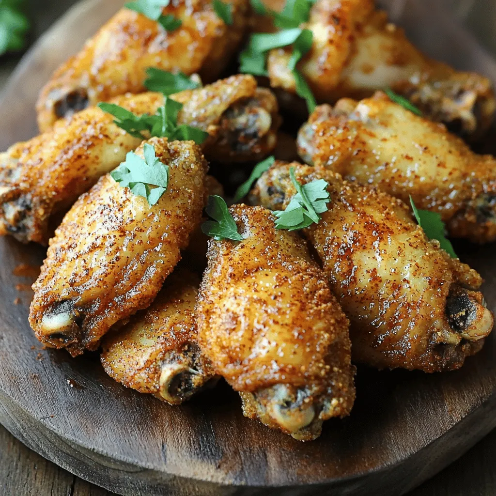 Für dieses Rezept benötigst du: - 900 g Hähnchenflügel - 2 Teelöffel Backpulver - 1 Teelöffel Salz - 1 Teelöffel schwarzer Pfeffer Diese Zutaten sind die Basis für knusprige Hähnchenflügel. Achte darauf, frische Flügel zu wählen. Sie geben den besten Geschmack. Die Gewürze sind der Schlüssel zu einem tollen Geschmack. Hier ist, was du brauchst: - 1 Teelöffel Knoblauchpulver - 1 Teelöffel Zwiebelpulver - 1 Teelöffel geräucherte Paprika - 1/2 Teelöffel Cayennepfeffer (nach Geschmack anpassen) - 1 Teelöffel getrockneter Oregano - 1 Teelöffel getrockneter Thymian Diese Mischung gibt den Flügeln einen tollen, würzigen Kick. Du kannst die Menge des Cayennepfeffers nach deinem Geschmack anpassen. Ein paar frische Zutaten können viel ausmachen: - Frische Petersilie zum Garnieren Garnieren mit Petersilie bringt Farbe und Frische. Du kannst auch andere Beilagen wählen, wie Gemüse oder Dips. Diese machen das Essen noch besser. Für die vollständige Anleitung, schau dir das Rezept "Krosse Trockengewürzte Hähnchenflügel" an. Heize deinen Ofen auf 220°C vor. Lege ein Backblech mit Aluminiumfolie aus. Platziere ein Drahtgitter auf dem Blech. Das Gitter sorgt dafür, dass die Hähnchenflügel gleichmäßig garen. So werden sie schön knusprig. Nimm die Hähnchenflügel und tupfe sie gründlich mit Küchenpapier trocken. Dieser Schritt ist wichtig. Feuchtigkeit verhindert die Knusprigkeit. Achte darauf, dass sie wirklich trocken sind, bevor du fortfährst. In einer großen Schüssel mische das Backpulver, Salz, schwarzen Pfeffer, Knoblauchpulver, Zwiebelpulver, geräucherte Paprika und Cayennepfeffer. Rühre gut um. Füge Oregano und Thymian hinzu. Jetzt gib die trockenen Hähnchenflügel in die Schüssel. Wende die Flügel gründlich in den Gewürzen. Sie sollten ganz bedeckt sein. Verteile die gewürzten Flügel in einer einzigen Schicht auf dem Drahtgitter. Backe sie im Ofen für 40-45 Minuten. Wende sie nach der Hälfte der Zeit. So garen sie gleichmäßig und werden goldbraun. Wenn nötig, grille die Flügel zum Ende bei hoher Temperatur für 2-3 Minuten. Dies verstärkt die Knusprigkeit. Behalte sie im Auge, damit sie nicht verbrennen. Nimm die Flügel aus dem Ofen und lasse sie einige Minuten abkühlen. Lege sie auf eine Servierplatte. Streue nach Belieben frische, gehackte Petersilie darüber. Serviere sie mit deiner Lieblings-Dip-Sauce. Für das vollständige Rezept, schau dir die Anleitung für die krosse trockengewürzte Hähnchenflügel an. Um die perfekte Knusprigkeit zu erreichen, ist das Trocknen der Hähnchenflügel wichtig. Tupfe die Flügel gut mit einem Küchentuch ab. Feuchtigkeit macht sie weich. Das Backpulver hilft auch. Es zieht die Feuchtigkeit heraus und sorgt für eine knusprige Haut. Ein guter Trick ist, die Flügel auf ein Drahtgitter zu legen. So kann die Luft zirkulieren und die Flügel gleichmäßig garen. Ein häufiger Fehler ist, die Hähnchenflügel zu dicht zu legen. Das führt zu Dampfbildung und weichen Flügeln. Stelle sicher, dass sie in einer einzigen Schicht liegen. Achte auch auf die Backzeit. Wenn du sie zu kurz backst, werden sie nicht knusprig. Wende die Flügel während des Backens. So garen sie gleichmäßig. Überprüfe, ob sie goldbraun sind, bevor du sie herausnimmst. Wähle frische Hähnchenflügel für das beste Ergebnis. Achte auf die Farbe und den Geruch. Sie sollten rosa und nicht grau sein. Kaufe die Flügel am besten beim Metzger oder im Supermarkt. Achte darauf, dass sie gut verpackt sind. Wenn du gefrorene Flügel kaufst, lasse sie über Nacht im Kühlschrank auftauen. So bleiben sie saftig und lecker. Du findest das gesamte Rezept für krosse trockengewürzte Hähnchenflügel online. {{image_4}} Es gibt viele Möglichkeiten, die Gewürze für deine Hähnchenflügel zu variieren. Du kannst neue Geschmäcker entdecken, indem du verschiedene Gewürze ausprobierst. Hier sind einige Ideen: - Asiatische Mischung: Füge Ingwerpulver, Sojasauce und Sesam hinzu. - BBQ-Geschmack: Nutze braunen Zucker, geräucherte Paprika und Knoblauch. - Mediterran: Verwende Zitronenschale, Rosmarin und Thymian. Wenn du mit den Gewürzen spielst, kannst du deinen eigenen Stil finden. Probiere kleine Mengen aus, bevor du viel zubereitest. Grillen bringt einen besonderen Geschmack in die Hähnchenflügel. Du kannst die Flügel auf dem Grill zubereiten, um eine rauchige Note zu erhalten. Achte darauf, die Flügel gut zu würzen. Hier sind einige Tipps: - Hitze kontrollieren: Halte die Flügel über direkte Hitze, um sie schön knusprig zu machen. - Marinieren: Lass die Flügel vorher in einer Marinade für mehr Geschmack ziehen. - Grillzeit: Grillen dauert weniger Zeit als Backen, also schau oft nach den Flügeln. Das Grillen kann dein neues Lieblingsverfahren werden! Hähnchenflügel sind toll, aber wie du sie servierst, macht einen großen Unterschied. Hier sind einige kreative Ideen: - Fingerfood-Platte: Kombiniere die Flügel mit Gemüse und Dips. - Tacos: Zerreiße die Flügel und fülle Tortillas mit ihnen. - Salate: Füge die Flügel zu einem frischen Salat hinzu für einen herzhaften Snack. Diese Ideen machen dein Essen spannender und bieten Abwechslung! Für das vollständige Rezept schau dir [Full Recipe] an. Nach dem Genießen deiner krossen Hähnchenflügel, lass sie auf Raumtemperatur abkühlen. Platziere die Flügel in einem luftdichten Behälter. Du kannst sie auch in Aluminiumfolie einwickeln. Stelle den Behälter in den Kühlschrank. So bleiben sie frisch und lecker. Die Hähnchenflügel bleiben im Kühlschrank etwa 3 bis 4 Tage gut. Achte darauf, dass sie immer gut verpackt sind. Wenn du sie länger aufbewahren möchtest, friere sie ein. So halten sie bis zu 3 Monate. Um die Knusprigkeit wiederherzustellen, heize deinen Ofen auf 200°C vor. Lege die Flügel auf ein Backblech. Backe sie für etwa 10 bis 15 Minuten. Dies gibt ihnen die knusprige Textur zurück. Du kannst auch einen Air Fryer verwenden, um die Flügel schnell und knusprig zu machen. Du musst die Hähnchenflügel 40-45 Minuten bei 220°C backen. Wende sie einmal, damit sie gleichmäßig garen. Achte darauf, dass sie goldbraun und knusprig sind. Wenn du extra Knusprigkeit willst, grille sie für 2-3 Minuten am Ende. Ja, du kannst die Hähnchenflügel auch im Air Fryer machen. Stelle die Temperatur auf 200°C ein. Backe sie 25-30 Minuten lang und schüttle den Korb nach der Hälfte. So werden sie knusprig und lecker. Du kannst die Hähnchenflügel mit verschiedenen Saucen servieren. Beliebte Optionen sind: - BBQ-Sauce - Ranch-Dressing - Blauschimmelkäse-Dip - Scharfe Sauce Jede Sauce bringt einen eigenen Geschmack und macht das Essen interessant. Ja, das Rezept ist sehr anpassbar. Du kannst die Gewürze nach deinem Geschmack ändern. Probiere zum Beispiel verschiedene Paprika oder füge etwas Zucker hinzu, um eine süßere Note zu bekommen. So kannst du deine perfekten Flügel kreieren! Die Hähnchenflügel sind ein echter Genuss. Wir haben die besten Zutaten, den perfekten Dry Rub und hilfreiche Tipps behandelt. Du weißt nun, wie du die Flügel richtig vorbereitest und knusprig zubereitest. Denke daran, die Aromen zu variieren und kreativ zu servieren. Reste lassen sich einfach lagern und bleiben frisch. Nutze die FAQ, um deine Fragen rund um das Rezept zu klären. Genieße deine köstlichen Hähnchenflügel!