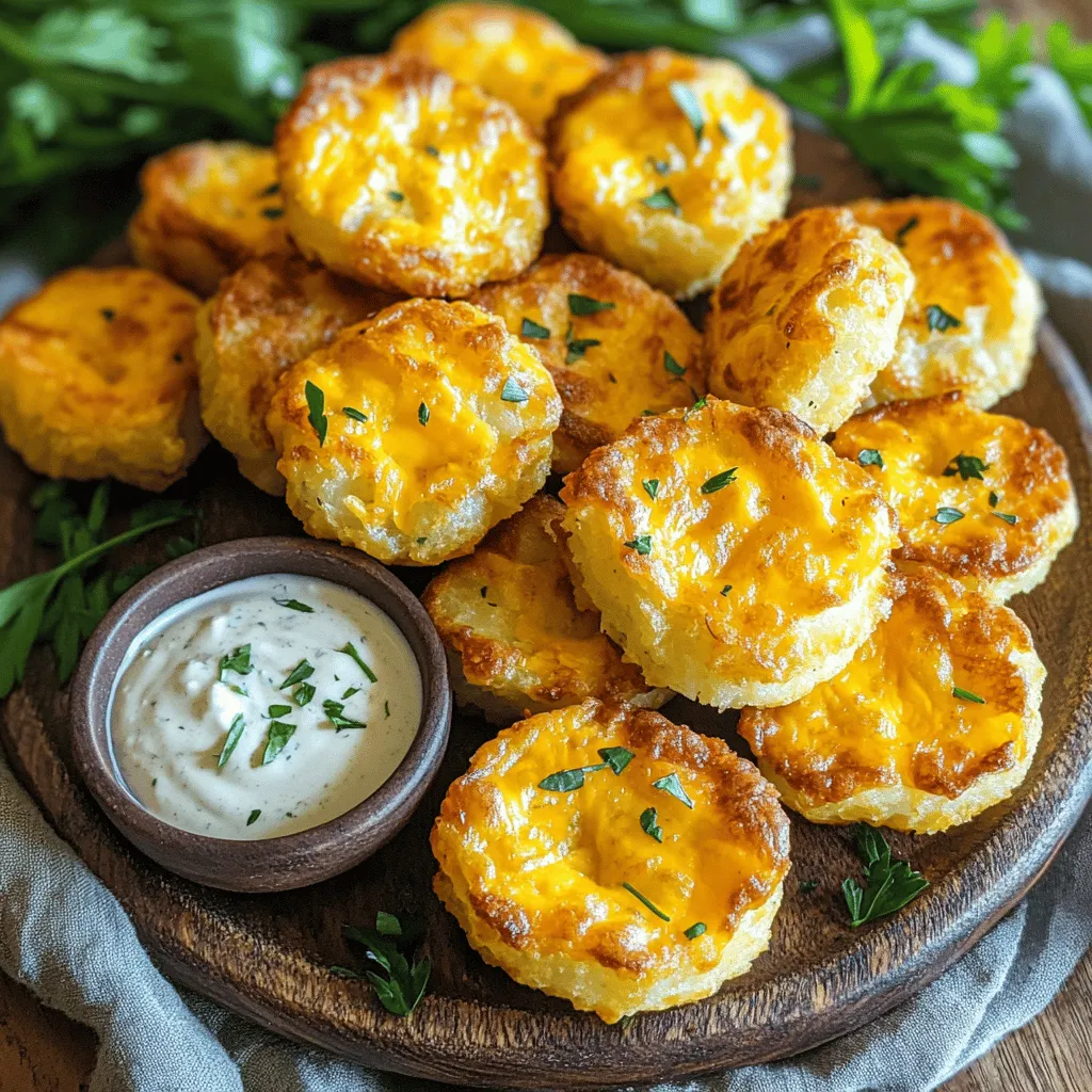 - 2 große Russet-Kartoffeln, geschält und gewürfelt - 1 Tasse geriebener Cheddar-Käse - ½ Tasse Frischkäse, weich - ¼ Tasse saure Sahne - 2 Knoblauchzehen, fein gehackt - 1 Teelöffel Zwiebelpulver - 1 Teelöffel Paprikapulver - Salz und Pfeffer nach Geschmack - 1 Tasse Semmelbrösel (zum Wenden) - 2 Eier, verquirlt (als Ei-Wasch) - Pflanzenöl (zum Frittieren) Die Auswahl der richtigen Zutaten ist der Schlüssel zu tollen Kartoffelpuffern. Beginne mit den Kartoffeln. Ich empfehle Russet-Kartoffeln. Sie sind stärkehaltig und machen die Puffer schön fluffig. Pro Portion erhältst du etwa 200 Kalorien. Sie enthalten etwa 10 g Fett, 25 g Kohlenhydrate und 5 g Eiweiß. Diese Werte können variieren, je nach den Zutaten, die du verwendest. Achte beim Kauf der Kartoffeln auf die Schale. Sie sollte fest und ohne Flecken sein. Wenn du keinen Cheddar-Käse magst, kannst du Mozzarella oder Gouda verwenden. Diese Käse schmelzen gut und geben Geschmack. Für die beste Frische wähle saure Sahne und Frischkäse, die nicht abgelaufen sind. So wird dein Gericht besonders cremig und lecker. Zuerst schälen Sie die Kartoffeln. Schneiden Sie sie dann in kleine Würfel. Das hilft, dass sie gleichmäßig kochen. Füllen Sie einen großen Topf mit gesalzenem Wasser. Bringen Sie das Wasser zum Kochen. Fügen Sie die gewürfelten Kartoffeln hinzu. Kochen Sie sie etwa 15-20 Minuten. Sie sind fertig, wenn sie weich sind. Lassen Sie die Kartoffeln abtropfen. Stellen Sie sie beiseite, damit sie abkühlen. Jetzt ist es Zeit, die Kartoffeln zu zerdrücken. Nehmen Sie einen Kartoffelstampfer oder eine Gabel. Zerdrücken Sie die Kartoffeln in einer großen Schüssel. Achten Sie darauf, dass keine Klumpen bleiben. Fügen Sie die anderen Zutaten hinzu. Geben Sie den geriebenen Cheddar-Käse, den weichen Frischkäse und die saure Sahne dazu. Fügen Sie auch den fein gehackten Knoblauch, das Zwiebelpulver und das Paprikapulver hinzu. Vergessen Sie nicht, Salz und Pfeffer nach Geschmack zuzufügen. Rühren Sie alles gut um, bis alles gleichmäßig vermischt ist. Lassen Sie die Mischung ein paar Minuten abkühlen. So können Sie die Puffte besser formen. Nehmen Sie etwas von der Kartoffelmischung in die Hand. Formen Sie kleine Bälle oder Puffte, etwa 2-4 cm groß. Stellen Sie eine Panierstation auf. Bereiten Sie eine Schüssel mit den verquirlten Eiern vor. In eine andere Schüssel geben Sie die Semmelbrösel. Tauchen Sie jeden Kartoffelpuff in die Eier. Achten Sie, dass er gut bedeckt ist. Wälzen Sie ihn dann in den Semmelbröseln. So wird er schön knusprig. Jetzt kommt der spannende Teil: das Frittieren! Erhitzen Sie in einer großen Pfanne das Pflanzenöl bei mittlerer Hitze. Testen Sie die Temperatur, indem Sie ein kleines Stück Brot ins Öl fallen lassen. Es sollte sofort zischen. Frittieren Sie die Kartoffelpuffer portionsweise für etwa 3-4 Minuten. Wenden Sie sie, bis sie von allen Seiten goldbraun sind. Überfüllen Sie die Pfanne nicht. Nach dem Frittieren nehmen Sie die Puffer mit einem Schaumlöffel heraus. Lassen Sie sie auf einem Küchentuch abtropfen. So entfernen Sie überschüssiges Öl. Für die vollständige Zubereitung schauen Sie sich das Rezept für cremige Kartoffelpuffer an. Um den besten Geschmack zu erzielen, passe die Gewürze an. Du kannst mehr Paprikapulver für einen rauchigen Geschmack hinzufügen. Oder versuche frische Kräuter wie Schnittlauch oder Petersilie. Diese geben den Kartoffelpuffern eine frische Note. Für eine extra Cremigkeit schichte Frischkäse in die Mitte der Puffer. So wird jeder Biss noch reichhaltiger und leckerer. Die richtige Temperatur beim Frittieren ist wichtig. Wenn das Öl zu kalt ist, nehmen die Puffer zu viel Öl auf. Teste die Temperatur mit einem kleinen Stück Brot. Es sollte sofort zischen, wenn du es hineingibst. Nach dem Frittieren lege die Puffer auf ein Küchentuch. So kannst du überschüssiges Öl abtropfen lassen. Dies hilft, die Puffer knusprig zu halten. Denke an Beilagenideen. Ein einfacher grüner Salat passt gut dazu. Auch ein frisches Brot macht das Gericht runder. Verwende Dips für zusätzlichen Geschmack. Ranch-Dressing oder eine scharfe Sauce sind großartige Optionen. Sie machen die Puffer noch köstlicher und interessanter. Für die vollständige Zubereitung schau dir das [Full Recipe] an. {{image_4}} Um die cremigen Kartoffelpuffer noch vielseitiger zu machen, können Sie einige Zutaten ändern. Statt Cheddar-Käse können Sie einen milden Käse wie Mozzarella verwenden. Frischkäse lässt sich gut durch einen veganen Frischkäse ersetzen. Auch die saure Sahne können Sie durch pflanzliche Alternativen austauschen. Diese Optionen machen das Gericht für Vegetarier geeignet. Das Hinzufügen von Gemüse bringt mehr Farbe und Nährstoffe. Spinat ist eine tolle Wahl. Er hat einen milden Geschmack und passt gut zu Kartoffeln. Brokkoli ist ein weiterer guter Zusatz. Er gibt einen knackigen Biss und viele Vitamine. Die Gewürze sind der Schlüssel zu einem tollen Geschmack. Experimentieren Sie mit verschiedenen Kräutern wie Thymian oder Rosmarin. Diese Kräuter geben den Puffern ein frisches Aroma. Sie können auch mit scharfen Gewürzen spielen. Paprika kann für eine süße Note sorgen, während Cayennepfeffer etwas Hitze bringt. Rauchige Gewürze wie geräuchertes Paprikapulver geben den Puffern einen besonderen Touch. Wenn Sie eine gesündere Option suchen, können Sie die Puffer auch backen. Ersetzen Sie einfach das Pflanzenöl durch etwas Olivenöl. Legen Sie die Puffer auf ein Backblech und backen Sie sie bei 200 Grad Celsius für etwa 20 Minuten. Wenden Sie sie nach der Hälfte der Zeit, damit sie gleichmäßig braun werden. Für den Airfryer passen Sie die Zutaten an. Reduzieren Sie die Menge an Öl und legen Sie die Puffer in eine einzelne Schicht. Sie werden knusprig und goldbraun, ohne viel Fett. Für das vollständige Rezept schauen Sie sich die Anleitung zu den cremigen Kartoffelpuffern an. Um die Kartoffelpuffer frisch zu halten, kühlen Sie sie zuerst richtig ab. Lassen Sie die Puffer nach dem Frittieren auf einem Küchentuch abkühlen. So entfernen Sie überschüssiges Öl. Danach legen Sie die Puffer in einen luftdichten Behälter. Verwenden Sie einen Behälter, der die Puffer nicht zerdrückt. Möchten Sie die Kartoffelpuffer länger lagern? So frieren Sie die Puffer ein: Lassen Sie die abgekühlten Puffer zuerst auf einem Blech oder Teller anfrieren. Legen Sie sie dann in einen Gefrierbeutel oder einen luftdichten Behälter. Achten Sie darauf, die Luft herauszudrücken, bevor Sie den Beutel verschließen. Die Puffer halten sich im Gefrierfach etwa 2 bis 3 Monate. Um die Puffer wieder warm zu machen, nutzen Sie die beste Methode: Erhitzen Sie etwas Öl in einer Pfanne. Legen Sie die gefrorenen Puffer hinein und braten Sie sie bei mittlerer Hitze. So werden sie knusprig. Vermeiden Sie den Ofen, da die Puffer schlaff werden können. Genießen Sie die Puffer warm und frisch! Cremige Kartoffelpuffer halten sich im Kühlschrank bis zu drei Tage. Achten Sie darauf, sie in einem luftdichten Behälter zu lagern. Das schützt sie vor Feuchtigkeit und Gerüchen. Wenn Sie die Puffer länger aufbewahren möchten, frieren Sie sie ein. In der Gefriertruhe bleiben sie bis zu drei Monate frisch. Wickeln Sie sie gut ein, um Frostschäden zu vermeiden. Ja, Sie können die Kartoffelpuffer im Voraus zubereiten. Kochen und formen Sie die Puffer, aber frittieren Sie sie nicht sofort. Legen Sie die geformten Puffer auf ein Backblech und stellen Sie sie in den Kühlschrank. Sie können sie bis zu 24 Stunden im Voraus zubereiten. Zum Frittieren nehmen Sie sie einfach heraus und braten sie wie gewohnt. Das spart Zeit, wenn Gäste kommen. Ja, es gibt viele glutenfreie Alternativen für Semmelbrösel. Sie können gemahlene Mandeln oder Haferflocken verwenden. Achten Sie darauf, dass die Haferflocken glutenfrei sind, wenn Sie sie auswählen. Eine weitere gute Option ist glutenfreies Paniermehl. Diese Alternativen geben den Puffern die gewünschte Textur und sind für glutenfreie Diäten geeignet. Um die Puffer vegan zu machen, ersetzen Sie die Eier durch Leinsamen oder Apfelmus. Mischen Sie einen Esslöffel gemahlenen Leinsamen mit drei Esslöffeln Wasser und lassen Sie es kurz quellen. Für die Milchprodukte können Sie pflanzliche Alternativen verwenden. Dazu eignen sich Kokoscreme oder pflanzlicher Frischkäse gut. Diese Substitutionen machen die Puffer lecker und vegan. Die Zutaten für deine Kartoffelpuffer bieten eine köstliche Basis. Wir haben Kartoffeln, Käse, und Gewürze ausgewählt. Der Rezeptablauf zeigt Schritt für Schritt, wie man sie perfekt zubereitet. Denke an die verschiedenen Optionen und Tipps für Zusatzstoffe. Die Aufbewahrung ist einfach, ob im Kühlschrank oder Gefrierfach. Mein letzter Gedanke: Experimentiere mit den Zutaten. So findest du deinen eigenen Lieblingsgeschmack!