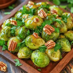 - 450 g geputzte und halbierte Rosenkohl - 3 Esslöffel Olivenöl - 60 ml reiner Ahornsirup Die Hauptzutaten sind einfach und frisch. Der Rosenkohl gibt den besten Geschmack. Olivenöl hilft, die Aromen zu verbinden. Der Ahornsirup bringt eine süße Note, die perfekt passt. - 2 Esslöffel Balsamico-Essig - Salz und Pfeffer nach Geschmack - 1/4 Teelöffel rote Pfefferflocken (optional) Würzmittel sind wichtig für den Geschmack. Balsamico-Essig fügt eine saure Tiefe hinzu. Salz und Pfeffer heben den Geschmack hervor. Rote Pfefferflocken geben einen kleinen Kick, sind aber optional. - 30 g gehackte Pekannüsse (optional) - Frische Petersilie, gehackt Garnituren machen das Gericht besonders. Pekannüsse bringen einen knusprigen Biss. Frische Petersilie sorgt für einen schönen Farbkontrast. Beides ist optional, aber sehr empfehlenswert für den extra Genuss. Für das vollständige Rezept können Sie [Full Recipe] nachlesen. Heize zuerst den Ofen auf 200 °C vor. Dies sorgt für eine gleichmäßige Röstung. In einer großen Schüssel vermenge die geputzten und halbierten Rosenkohlhälften mit Olivenöl, Ahornsirup, Balsamico-Essig, Salz und Pfeffer. Wenn du magst, füge auch die roten Pfefferflocken hinzu. Rühre gut um, bis der Rosenkohl gleichmäßig bedeckt ist. Lege die marinierten Rosenkohlhälften in einer einzigen Schicht auf ein mit Backpapier ausgelegtes Backblech. Röste sie im Ofen für etwa 20 bis 25 Minuten. Rühre nach 10 Minuten um, damit sie gleichmäßig karamellisieren. So erhalten sie eine schöne, goldene Farbe und einen tollen Geschmack. Wenn die Rosenkohl fertig sind, nimm sie aus dem Ofen. Wenn du Pekannüsse magst, streue sie in den letzten 5 Minuten der Röstzeit über den Rosenkohl. Lasse die Rosenkohl ein paar Minuten abkühlen. Übertrage sie auf eine Servierplatte und garniere sie mit frischer, gehackter Petersilie. Das sieht nicht nur gut aus, sondern schmeckt auch großartig! Du kannst das vollständige Rezept [hier] finden. Um die besten Rosenkohl zu erhalten, stelle den Ofen auf 200 °C ein. Diese Temperatur hilft, die Rosenkohl schön knusprig zu machen. Wende die Rosenkohlhälften nach der Hälfte der Röstzeit. So bräunen sie gleichmäßig und bekommen eine tolle Karamellisierung. Wenn du die Süße variieren möchtest, probiere andere Süßungsmittel wie Honig oder Agavendicksaft. Diese Optionen geben deinem Gericht eine andere Note. Du kannst auch mit Gewürzen spielen. Füge etwas Knoblauchpulver oder Paprika hinzu, um den Geschmack zu vertiefen. Frische Kräuter wie Thymian oder Rosmarin passen auch gut dazu. Serviere die Rosenkohl auf einer eleganten Platte, um sie ansprechend zu präsentieren. Das Auge isst mit! Streue einige geröstete Pekannüsse darüber, um einen schönen Kontrast zu schaffen. Ein kleiner Spritzer Balsamico-Essig auf der Platte sieht toll aus und hebt das Gericht hervor. {{image_4}} Für viele ist Honig ein beliebtes Süßungsmittel. Wenn Sie vegan sind, können Sie ihn durch Agavensirup oder Dattelsirup ersetzen. Beide Optionen bieten eine süße Note, die gut zu den Rosenkohl passt. Butter ist oft in Rezepten zu finden. Stattdessen verwenden Sie einfach Olivenöl oder Kokosöl. Diese Öle fügen Geschmack hinzu und bleiben vegan. Um die Aromen zu bereichern, können Sie Trockenfrüchte wie Cranberries oder Aprikosen hinzufügen. Diese bieten eine süße Überraschung und passen gut zu den herzhaften Rosenkohl. Eine Kombination mit anderen Gemüsearten kann das Gericht aufpeppen. Probieren Sie Karotten oder Süßkartoffeln. Diese Gemüsesorten bringen Farbe und neue Texturen dazu. Wenn Sie schärfere Geschmacksrichtungen mögen, fügen Sie mehr rote Pfefferflocken hinzu. Diese verleihen dem Gericht eine angenehme Schärfe. Süß-salzige Variationen sind ebenfalls möglich. Mischen Sie etwas Sojasauce oder Tamari in die Glasur. Diese sorgen für einen interessanten Kontrast. Für das Full Recipe klicken Sie bitte hier. Wenn du Reste von den Ahornsirup-Glasierten Rosenkohl hast, lege sie in einen luftdichten Behälter. So bleiben sie frisch. Im Kühlschrank sind sie bis zu drei Tage haltbar. Achte darauf, sie nicht zu lange stehen zu lassen. Der Rosenkohl kann sonst weich werden. Wenn du ihn aufwärmst, nutze eine Pfanne oder die Mikrowelle. So bleibt der Geschmack besser erhalten. Das Einfrieren von Resten ist eine gute Option. Lass die Rosenkohl zuerst abkühlen. Dann lege sie in einen gefrierfesten Beutel. Drücke die Luft heraus, bevor du ihn schließt. So bleibt der Rosenkohl bis zu drei Monate frisch. Wenn du die gefrorenen Rosenkohl wieder aufwärmst, lege sie einfach in die Pfanne mit etwas Öl. Erhitze sie bei mittlerer Hitze, bis sie warm sind. So schmecken sie fast wie frisch gemacht. Du kannst die Reste für viele neue Gerichte verwenden. Zum Beispiel passen die glasierten Rosenkohl gut in einen Salat. Du kannst sie auch in ein Omelett geben oder mit Pasta mischen. Eine weitere Idee ist, sie in eine Quiche zu stecken. Das gibt dem Gericht einen besonderen Geschmack. Lass deiner Kreativität freien Lauf und genieße die Reste! Die ideale Röstzeit für Rosenkohl liegt bei etwa 20 bis 25 Minuten. Ich empfehle, den Ofen auf 200 °C vorzuheizen. Die Röstung bei dieser Temperatur sorgt für eine schöne Karamellisierung und zarte Textur. Nach 10 bis 12 Minuten sollten Sie den Rosenkohl wenden. Dadurch bräunen sie gleichmäßig und entwickeln ein reiches Aroma. Der Rosenkohl ist perfekt, wenn er goldbraun und weich ist. Ja, Sie können gefrorenen Rosenkohl verwenden. Der Vorteil ist, dass er oft direkt nach der Ernte gefroren wird. So bleibt der Geschmack frisch. Jedoch kann gefrorener Rosenkohl nach dem Kochen weicher sein. Das macht ihn weniger knusprig. Wenn Sie die Textur möchten, empfehle ich, frischen Rosenkohl zu verwenden, wann immer es möglich ist. Ahornsirup-glasierte Rosenkohl passen gut zu vielen Gerichten. Sie sind eine tolle Beilage zu gebratenem Hühnchen oder Lamm. Auch zu Quinoa oder Reis ergänzen sie sich perfekt. Für einen festlichen Anlass können Sie sie mit gerösteten Nüssen oder einem Spritzer Zitrone garnieren. Diese Kombinationen bringen noch mehr Geschmack und Farbe auf den Tisch. Für das komplette Rezept schauen Sie sich den [Full Recipe] an. Rosenkohl kann so lecker sein! Du hast nun die Zutaten, Schritte und Tipps. Mit Ahornsirup und Gewürzen machst du ihn besonders. Probiere verschiedene Aromen und Lagerungstipps aus. Denke auch an kreative Resteverwendung! So bleibt dein Essen frisch und spannend. Viel Spaß beim Kochen und Genießen!