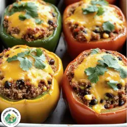 Für Taco gefüllte Paprika brauchst du einige wichtige Zutaten, die den Geschmack bestimmen. Hier sind die Hauptzutaten, die du benötigst: - 4 große Paprika (jede Farbe nach Wahl) - 450 g gemahlenes Truthahn oder Rind - 1 Tasse gekochter Quinoa - 1 kleine Zwiebel, gewürfelt - 2 Knoblauchzehen, fein gehackt - 1 Dose (425 g) schwarze Bohnen, abgetropft und abgespült - 1 Tasse Mais (frisch, gefroren oder aus der Dose) - 1 Tasse gewürfelte Tomaten (aus der Dose oder frisch) - 1 Esslöffel Taco-Gewürz - 1 Teelöffel Kreuzkümmel - Salz und Pfeffer nach Geschmack - 1 Tasse geriebener Käse (Cheddar oder mexikanische Mischung) - Frische Korianderblätter, gehackt (zum Garnieren) - Sauerrahm (zum Servieren, optional) Die Gewürze geben deinem Gericht den besonderen Kick. Taco-Gewürz und Kreuzkümmel sind hier wichtig. Sie sorgen für einen tollen Geschmack. Salz und Pfeffer sind nötig, um alles abzurunden. Du kannst auch einen Spritzer Limettensaft hinzufügen. Das bringt Frische und Harmonie in das Gericht. Frische Zutaten machen einen großen Unterschied. Wähle knackige Paprika und reife Tomaten. Frischer Koriander verleiht dem Gericht ein tolles Aroma. Achte darauf, dass der Käse von guter Qualität ist. Das sorgt für den besten Schmelz und Geschmack. Wenn du magst, kaufe auch frischen Mais. Er ist süßer und hat eine bessere Textur als Dosenmais. Zuerst heizen Sie Ihren Ofen auf 190°C vor. Nehmen Sie die großen Paprika und schneiden Sie die Oberseiten ab. Entfernen Sie die Kerne und die inneren Membranen. Stellen Sie die Paprika aufrecht in eine Auflaufform. So bleibt die Füllung gut drin. Erhitzen Sie eine große Pfanne bei mittlerer Hitze. Geben Sie das gemahlene Truthahn oder Rind in die Pfanne. Braten Sie es, bis es durchgegart und braun ist. Lassen Sie überschüssiges Fett abtropfen, wenn nötig. Fügen Sie die gewürfelte Zwiebel und den gehackten Knoblauch hinzu. Braten Sie diese Mischung für 3-4 Minuten, bis die Zwiebel glasig wird. Jetzt rühren Sie den gekochten Quinoa, die schwarzen Bohnen, den Mais und die gewürfelten Tomaten ein. Fügen Sie auch das Taco-Gewürz, den Kreuzkümmel sowie Salz und Pfeffer hinzu. Mischen Sie alles gut und erhitzen Sie es weitere 5 Minuten. Löffeln Sie die Füllung vorsichtig in jede vorbereitete Paprika. Füllen Sie sie großzügig. Bestreuen Sie jede gefüllte Paprika mit geriebenem Käse. Decken Sie die Auflaufform mit Aluminiumfolie ab. Backen Sie die Paprika im vorgeheizten Ofen für 25 Minuten. Nehmen Sie dann die Folie ab und backen Sie weitere 10-15 Minuten. Der Käse sollte sprudelnd und goldbraun sein. Nehmen Sie die Paprika aus dem Ofen und lassen Sie sie einige Minuten abkühlen. Garnieren Sie sie mit frischem Koriander. Für das komplette Rezept, sehen Sie sich die Full Recipe an. Ein häufiges Problem beim Kochen von Taco gefüllten Paprika ist, dass die Paprika zu hart bleiben. Um das zu vermeiden, schneide die oberen Teile der Paprika gut ab und entferne alle Kerne. So kann die Füllung die Paprika gut durchdringen und sie werden weich. Achte auch darauf, die Füllung nicht zu fest zu stopfen. Wenn du die Mischung zu fest packst, wird die Paprika nicht gleichmäßig gar. Um den Geschmack zu verbessern, kannst du frische Kräuter wie Koriander oder Petersilie hinzufügen. Das gibt den gefüllten Paprika einen frischen Kick. Auch eine Prise Limettensaft kann den Geschmack heben. Experimentiere mit verschiedenen Käsesorten. Ein würziger Käse kann das Gericht noch interessanter machen. Du kannst auch mit den Gewürzen spielen. Füge etwas mehr Kreuzkümmel oder Chili hinzu, wenn du es schärfer magst. Die Präsentation ist wichtig. Platziere die gefüllten Paprika auf einem schönen Teller. Garniere sie mit frischem Koriander und einem Klecks Sauerrahm. Das sieht nicht nur gut aus, sondern schmeckt auch besser. Du kannst auch eine Beilage aus Salat oder Reis servieren, um die Farben und Texturen zu variieren. So wird das Gericht noch ansprechender. Schau dir den Full Recipe für weitere Tipps zur Zubereitung an. {{image_4}} Du kannst die Füllung ganz leicht anpassen. Verwende anstelle von Fleisch gekochte Linsen oder Tofu. Diese Optionen sind proteinreich und gesund. Du kannst auch mehr Gemüse wie Zucchini oder Pilze hinzufügen. Das gibt der Füllung mehr Geschmack und Textur. Veganer Käse kann auch eine gute Wahl sein, wenn du ganz auf tierische Produkte verzichten möchtest. Für Low-Carb-Diäten kannst du die Quinoa weglassen. Stattdessen nutze Blumenkohlreis. Dieser hat weniger Kohlenhydrate und ist leicht zuzubereiten. Wenn du eine glutenfreie Diät einhältst, achte darauf, dass deine Gewürze glutenfrei sind. So bleibt dein Gericht sicher und lecker. Um verschiedene Geschmäcker zu treffen, probiere neue Gewürze aus. Füge zum Beispiel Chipotle-Pulver für eine rauchige Note hinzu. Du kannst auch schwarze Oliven oder Jalapeños für mehr Würze einstreuen. Für eine süßere Note kannst du Ananasstücke oder Mango hinzufügen. Diese Kombinationen machen jedes Gericht einzigartig und spannend. Wenn Sie Taco gefüllte Paprika machen, bleiben oft Reste übrig. Bewahren Sie diese in einem luftdichten Behälter auf. Lassen Sie die Paprika zuerst auf Zimmertemperatur abkühlen. So bleibt der Geschmack frisch. Lagern Sie die Reste im Kühlschrank für bis zu drei Tage. Wenn Sie mehr Zeit haben, können Sie die gefüllten Paprika auch einfrieren. Das Aufwärmen der gefüllten Paprika ist einfach. Sie können sie in der Mikrowelle oder im Ofen aufwärmen. Um die Paprika im Ofen zu erwärmen, legen Sie sie in eine Auflaufform. Decken Sie sie mit Aluminiumfolie ab, damit sie nicht austrocknen. Backen Sie die Paprika bei 180°C für etwa 15 Minuten. In der Mikrowelle brauchen sie nur 2-3 Minuten. Prüfen Sie, ob sie durchgehend heiß sind. Im Kühlschrank sind die Taco gefüllten Paprika bis zu drei Tage haltbar. Wenn Sie sie länger aufbewahren möchten, frieren Sie sie ein. Im Gefrierfach halten sie bis zu drei Monate. Stellen Sie sicher, dass sie gut verpackt sind, um Gefrierbrand zu vermeiden. Wenn Sie die gefüllten Paprika auftauen, lassen Sie sie über Nacht im Kühlschrank stehen. So bleiben sie frisch und lecker. Um die Paprika vorzubereiten, schneide die Oberseite ab. Entferne dann die Kerne und die inneren Membranen. Achte darauf, die Paprika aufrecht in eine Auflaufform zu stellen. So bleibt die Füllung sicher drinnen. Ja, du kannst andere Fleischsorten verwenden. Hähnchen oder sogar Hackfleisch aus Pflanzen sind gute Alternativen. Achte darauf, das Fleisch gut zu würzen. Das sorgt für den vollen Taco-Geschmack. Dieses Rezept ist ideal für Meal Prep. Du kannst die gefüllten Paprika im Voraus zubereiten. Sie lassen sich gut lagern und aufwärmen. So hast du immer eine leckere Mahlzeit bereit. In diesem Blogbeitrag haben wir die besten Zutaten für Taco gefüllte Paprika bespreche. Wir sind durch die Zubereitung, wichtige Tipps und köstliche Variationen gegangen. Denke daran, frische Zutaten zu wählen, um den Geschmack zu verbessern. Vermeide häufige Fehler, um deine Paprika perfekt zu machen. Bewahre Reste richtig auf, damit du länger davon hast. Diese gefüllten Paprika sind gesund und einfach. Lass deiner Kreativität freien Lauf und genieße jede Bissen!