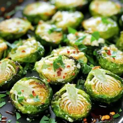 - 450 g frischer Rosenkohl - 4 Knoblauchzehen - 60 g geriebener Parmesan - 45 ml Olivenöl - 1 Teelöffel Salz - 1/2 Teelöffel schwarzer Pfeffer - 1/2 Teelöffel rote Pfefferflocken (optional) - 30 ml Balsamico-Essig - Frische Petersilie zur Garnierung Für dieses Rezept wähle ich frischen Rosenkohl, da er den besten Geschmack hat. Halbiere ihn und entferne die äußeren Blätter. Der Knoblauch bringt einen tollen Geschmack. Ich empfehle, ihn fein zu hacken. Der geriebene Parmesan sorgt für eine köstliche, goldene Kruste. Das Olivenöl hilft, die Aromen zu vereinen. Salz und Pfeffer bringen die nötige Würze. Rote Pfefferflocken sind optional, aber sie geben einen tollen Kick. Der Balsamico-Essig am Ende sorgt für eine süß-säuerliche Note. Petersilie sieht nicht nur schön aus, sondern gibt auch Frische. Die Kombination dieser Zutaten macht das Gericht zu einem echten Genuss. Für das vollständige Rezept sieh dir die Details im Full Recipe an. Heizen Sie den Ofen auf 200°C vor. Ein heißer Ofen sorgt für knusprige Ränder. Legen Sie ein Backblech mit Backpapier aus. Das verhindert, dass der Rosenkohl kleben bleibt und erleichtert die Reinigung. Nehmen Sie 450 g frischen Rosenkohl. Schneiden Sie ihn in der Mitte durch und entfernen Sie die äußeren Blätter. In einer großen Schüssel vermengen Sie den geputzten und halbierten Rosenkohl mit 4 fein gehackten Knoblauchzehen. Fügen Sie 45 ml Olivenöl, 1 Teelöffel Salz, 1/2 Teelöffel schwarzen Pfeffer und, falls gewünscht, 1/2 Teelöffel rote Pfefferflocken hinzu. Mischen Sie alles gut, bis der Rosenkohl gleichmäßig beschichtet ist. Eine gute Beschichtung ist wichtig für den Geschmack. Verteilen Sie den Rosenkohl in einer einzigen Schicht auf dem Backblech. Rösten Sie ihn im vorgeheizten Ofen für 20-25 Minuten. Rühren Sie den Rosenkohl während des Röstens einmal um. So wird er gleichmäßig goldbraun und knusprig. Nach dem Rösten nehmen Sie das Backblech heraus. Streuen Sie 60 g geriebenen Parmesan gleichmäßig über die heißen Rosenkohlhälften. Geben Sie das Blech für weitere 5 Minuten zurück in den Ofen. Der Käse sollte schmelzen und sprudeln. Vor dem Servieren träufeln Sie 30 ml Balsamico-Essig darüber und vermengen alles leicht. Garnieren Sie das Gericht mit frischer Petersilie für zusätzlichen Geschmack und einen schönen Farbkontrast. Um den Rosenkohl perfekt zu rösten, heize deinen Ofen auf 200 °C vor. Diese Temperatur sorgt für eine schöne Bräunung. Ein häufiger Fehler ist, den Rosenkohl zu überladen. Achte darauf, dass die Stücke genug Platz haben. So werden sie gleichmäßig knusprig. Wenn du mehr als eine Blechladung hast, röste sie in mehreren Durchgängen. Um den Knoblauchgeschmack zu intensivieren, kannst du ihn vorher rösten. Das macht den Geschmack süßer und milder. Röste die Knoblauchzehen in etwas Olivenöl, bis sie goldbraun sind. Wenn du keinen frischen Knoblauch hast, verwende Knoblauchpulver. Das gibt auch einen guten Geschmack, wenn du es rechtzeitig hinzufügst. Das Verhältnis der Gewürze ist wichtig. Du kannst die Menge nach deinem Geschmack anpassen. Wenn du es schärfer magst, füge mehr rote Pfefferflocken hinzu. Für zusätzliche Aromen probiere Kräuter wie Thymian oder Rosmarin. Diese passen gut zu dem Gericht und machen es noch interessanter. Für die detaillierte Rezeptanleitung schau dir das Full Recipe an. {{image_4}} Du kannst Rosenkohl leicht mit anderen Gemüsesorten kombinieren. Karotten bringen eine süße Note. Zucchini sorgt für eine frische Textur. Diese Kombinationen machen das Gericht noch bunter und schmackhafter. Du kannst eine bunte Gemüseplatte machen. Mische einfach verschiedene Gemüsesorten. So hast du ein tolles Gemüsegericht. Wenn du wenig Zeit hast, nutze gefrorenen Rosenkohl. Dieser ist oft schon vorgegart. Du musst ihn nur auftauen und würzen. So sparst du Zeit. Du kannst auch die Mikrowelle nutzen. Lege den Rosenkohl in einen mikrowellenfesten Behälter. Füge etwas Wasser hinzu und decke ihn ab. Nach wenigen Minuten ist er gar. Diese Methoden sind schnell und einfach. Für eine vegane Option kannst du den Parmesan ersetzen. Nutze vegane Käsealternativen. Diese schmelzen meist gut und schmecken lecker. Du kannst auch Nüsse hinzufügen. Gemahlene Mandeln oder Cashews geben mehr Geschmack. Diese Zutaten sorgen für ein vollwertigeres Gericht. Sie machen das Essen nahrhaft und köstlich. Um Ihren Knoblauch Parmesan gerösteten Rosenkohl frisch zu halten, lagern Sie ihn in einem luftdichten Behälter. Stellen Sie sicher, dass der Rosenkohl abgekühlt ist, bevor Sie ihn abdecken. So bleibt die Knusprigkeit erhalten. Gerösteter Rosenkohl hält sich im Kühlschrank etwa 3 bis 4 Tage. Achten Sie darauf, ihn innerhalb dieser Zeit zu genießen, damit der Geschmack frisch bleibt. Das Aufwärmen von Rosenkohl kann einfach sein. Am besten verwenden Sie den Ofen, um die Knusprigkeit wiederherzustellen. Heizen Sie den Ofen auf 180°C vor. Legen Sie den Rosenkohl auf ein Backblech und wärmen Sie ihn etwa 10 Minuten lang auf. Alternativ können Sie die Mikrowelle nutzen, aber der Rosenkohl wird weich. Haben Sie Reste? Diese können Sie in vielen Gerichten verwenden. Fügen Sie gerösteten Rosenkohl zu Salaten, Omeletts oder Pasta hinzu. Er gibt jedem Gericht eine tolle Note. Für die beste Erfahrung, probieren Sie die [Full Recipe]. Die Zubereitung ist einfach und schnell. Du brauchst etwa 10 Minuten für die Vorbereitung. Die Kochzeit beträgt 20 bis 25 Minuten. Insgesamt sind es also rund 30 Minuten von Start bis Ende. Diese schnelle Zubereitungszeit macht es leicht, dieses Gericht für ein schnelles Abendessen zu genießen. Ja, du kannst den Rosenkohl im Voraus vorbereiten. Halbiere und würze den Rosenkohl und bewahre ihn im Kühlschrank auf. So bleibt er frisch. Du kannst ihn innerhalb von 1 bis 2 Tagen nach der Vorbereitung rösten. Das Rösten kurz vor dem Servieren sorgt für den besten Geschmack und die beste Textur. Gerösteter Rosenkohl passt gut zu vielen Gerichten. Du kannst ihn mit Hähnchen, Rindfleisch oder Lachs kombinieren. Vegetarische Optionen wie Quinoa oder Linsensalat sind ebenfalls köstlich. Diese Kombinationen machen dein Gericht vollwertig und lecker. Du kannst das vollständige Rezept unter dem Titel "Full Recipe" finden. Dort stehen alle Schritte und Zutaten, die du brauchst. Rosenkohl mit Knoblauch und Parmesan ist einfach und lecker. Wir haben die Hauptzutaten, Gewürze, und Zubereitungsschritte erforscht. Außerdem habe ich Tipps gegeben, um perfekt zu rösten und Variationen zu probieren. Probierst du verschiedene Gemüsesorten oder vegane Alternativen aus, bleibt der Spaß erhalten. Denke an die Lagerung und wie du Reste verwendest. Diese Schritte machen dein Essen besser. Genieße das Kochen und die leckeren Ergebnisse!