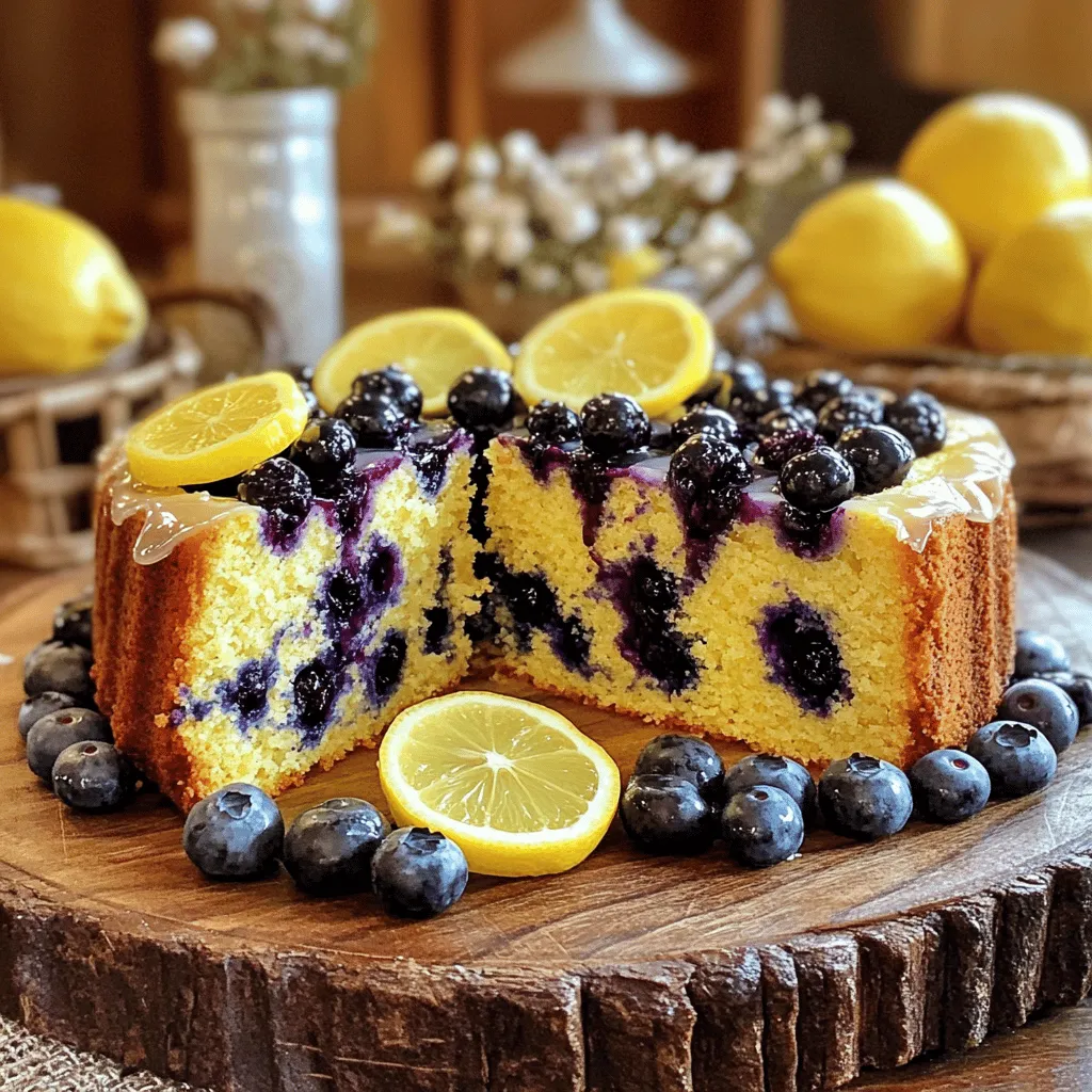 Für diesen leckeren Kuchen brauchst du: - 1 ½ Tassen Allzweckmehl - 1 Teelöffel Backpulver - ½ Teelöffel Natron - ¼ Teelöffel Salz - ½ Tasse ungesalzene Butter, weich - 1 Tasse Kristallzucker - 2 große Eier - 2 Esslöffel Zitronenschale (ca. 1 große Zitrone) - 1 Teelöffel Vanilleextrakt - ½ Tasse Schmand - 1 Tasse frische Blaubeeren (oder gefrorene) - 2 Esslöffel Zitronensaft Wähle Blaubeeren, die fest und prall sind. Sie sollten eine tiefe, blaue Farbe haben. Vermeide weiche oder matschige Beeren. Wenn du gefrorene Blaubeeren nimmst, achte darauf, dass sie ungesüßt sind. Spüle die frischen Blaubeeren vorsichtig ab und tupfe sie trocken. So bleiben sie ganz im Teig. Falls du keine Butter hast, kannst du Margarine verwenden. Für eine leichtere Option benutze griechischen Joghurt anstelle von Schmand. Wenn du keine frischen Blaubeeren findest, gefrorene sind eine tolle Wahl. Achte darauf, sie nicht vorher auftauen zu lassen, um einen matschigen Teig zu vermeiden. Es gibt viele Möglichkeiten, die Zutaten anzupassen! Um mit dem Backen zu beginnen, benötigen Sie einige Dinge. Zuerst heizen Sie Ihren Ofen auf 175 °C vor. Fetten Sie dann eine Kastenform gut ein. Mehl oder Backpapier hilft, den Kuchen leicht herauszunehmen. Sammeln Sie alle Zutaten, damit Sie bereit sind. Es ist wichtig, dass alles schön vorbereitet ist, bevor Sie anfangen. 1. Mischen Sie in einer Schüssel das Mehl, Backpulver, Natron und Salz. Stellen Sie diese Mischung beiseite. 2. Nehmen Sie eine große Schüssel. Schlagen Sie die weiche Butter und den Zucker mit einem Mixer cremig. Das dauert etwa 3 bis 5 Minuten. 3. Fügen Sie die Eier einzeln zur Buttermischung hinzu. Mischen Sie gut nach jedem Ei. 4. Jetzt kommen die Aromen. Rühren Sie die Zitronenschale und den Vanilleextrakt in die Mischung ein. 5. Wechseln Sie beim Hinzufügen der trockenen Mischung ab mit dem Schmand. Beginnen und enden Sie mit dem Mehl. Mischen Sie nur, bis alles gerade so kombiniert ist. 6. Fügen Sie vorsichtig die Blaubeeren und den Zitronensaft hinzu. Falten Sie alles sanft unter, damit es nicht zu viel gemischt wird. 7. Gießen Sie den Teig in die Kastenform. Glätten Sie die Oberseite mit einem Spatel. 8. Backen Sie den Kuchen 55 bis 60 Minuten. Ein Zahnstocher sollte sauber herauskommen, wenn der Kuchen fertig ist. Beobachten Sie den Kuchen während des Backens. Wenn er goldbraun ist, ist er fast fertig. Nach 55 Minuten stechen Sie vorsichtig mit einem Zahnstocher in die Mitte. Wenn er sauber herauskommt, ist der Kuchen perfekt. Lassen Sie den Kuchen nach dem Backen etwa 10 Minuten in der Form abkühlen. Danach legen Sie ihn auf ein Kuchengitter, um vollständig abzukühlen. Für mehr Details und Tipps können Sie das vollständige Rezept [hier](#) ansehen. Ein häufiger Fehler ist das Übermischen des Teigs. Das kann den Kuchen hart machen. Mische die Zutaten nur, bis sie gerade verbunden sind. Verwende frische Blaubeeren, wenn möglich. Gefrorene können den Teig matschig machen. Achte darauf, die Butter und den Zucker gut zu cremigen. Wenn es nicht genug Luft gibt, wird der Kuchen dicht. Um den Kuchen saftig zu machen, füge etwas mehr Schmand hinzu. Dies hilft, die Feuchtigkeit zu bewahren. Auch das richtige Verhältnis von Butter zu Zucker ist wichtig. Wenn du die Eier gut einarbeitest, wird der Kuchen fluffig. Ein Spritzer Zitronensaft verstärkt den frischen Geschmack. Lass den Kuchen nach dem Backen kurz abkühlen, bevor du ihn herausnimmst. Das hilft, die Form zu bewahren. Eine gute Kastenform ist entscheidend. Wähle eine mit Antihaftbeschichtung. Das erleichtert das Herauslösen des Kuchens. Verwende einen Mixer, um die Butter und den Zucker gut zu vermengen. Ein Silikonspatel ist ideal, um die Zutaten vorsichtig unterzuheben. Ein Zahnstocher hilft dir, die Backzeit zu überprüfen. So weißt du, wann der Kuchen fertig ist. Für die beste Präsentation ist ein schönes Platt ein Muss. Serviere den Kuchen mit Zitronenscheiben und frischen Blaubeeren. Du kannst die [Full Recipe] für weitere Tipps nutzen. {{image_4}} Du kannst viele Früchte in diesem Rezept verwenden. Erdbeeren, Himbeeren oder sogar Pfirsiche passen gut. Diese Früchte bringen eine tolle Frische. Füge auch Nüsse hinzu, wie Walnüsse oder Mandeln, für einen knusprigen Biss. Wenn du es schokoladiger magst, probiere Schokoladenstückchen. Die Kombination von Zitrone und Himbeere schmeckt auch wunderbar. Ein einfacher Zuckerguss passt perfekt zu diesem Kuchen. Mische Puderzucker mit Zitronensaft für einen hellen, frischen Guss. Du kannst auch eine Schokoladenglasur verwenden, wenn du etwas Süßes willst. Für eine besondere Note, füge Zitronenzesten zur Glasur hinzu. Eine Schicht Sahne und frische Früchte obendrauf machen den Kuchen noch schöner. Für eine glutenfreie Version, nutze eine Mischung aus glutenfreiem Mehl. Achte darauf, dass die anderen Zutaten auch glutenfrei sind. Um den Kuchen vegan zu machen, ersetze die Eier durch Chia-Eier oder Apfelmus. Verwende pflanzliche Butter oder Öl anstelle von normaler Butter. So bleibt der Kuchen lecker und passt für alle. Entdecke mehr über diesen Zitronen-Blaubeer-Genuss-Gugelhupf in der Full Recipe! Um deinen Zitronen-Blaubeer-Pound Cake frisch zu halten, lege ihn in einen luftdichten Behälter. Du kannst ihn auch in Frischhaltefolie einwickeln. Achte darauf, dass der Kuchen vollständig abgekühlt ist, bevor du ihn lagerst. Dies verhindert, dass sich Feuchtigkeit bildet und der Kuchen matschig wird. Lagere den Kuchen an einem kühlen, trockenen Ort. Vermeide direkte Sonneneinstrahlung, um die Qualität zu bewahren. Um die Haltbarkeit deines Kuchens zu verlängern, kannst du ihn im Kühlschrank aufbewahren. Stelle sicher, dass du ihn gut verpackst. So bleibt er bis zu einer Woche frisch. Ein weiterer Tipp: Friere die einzelnen Stücke ein, wenn du den Kuchen länger aufbewahren möchtest. Wickele die Stücke in Frischhaltefolie und lege sie in einen Gefrierbeutel. So bleibt der Geschmack erhalten. Es gibt einige Anzeichen, die dir zeigen, dass dein Kuchen nicht mehr gut ist. Wenn der Kuchen einen unangenehmen Geruch hat, solltest du ihn nicht essen. Auch Schimmel ist ein klares Zeichen. Wenn die Textur trocken oder brüchig ist, schmeckt er nicht mehr frisch. Achte auf diese Hinweise, um sicherzustellen, dass du die beste Qualität genießt. Du kannst den Zitronen-Blaubeer-Pound Cake bis zu einer Woche aufbewahren. Lagere ihn in einem luftdichten Behälter. So bleibt er frisch und saftig. Wenn du den Kuchen länger aufbewahren möchtest, friere ihn ein. In der Tiefkühltruhe hält er bis zu drei Monate. Achte darauf, ihn gut einzupacken, damit er nicht austrocknet. Ja, du kannst gefrorene Blaubeeren verwenden. Sie sind eine tolle Option, wenn frische nicht verfügbar sind. Achte darauf, die gefrorenen Blaubeeren vorher nicht aufzutauen. So bleibt der Kuchen nicht zu feucht. Füge sie direkt aus dem Gefrierfach in den Teig. Sie geben dem Kuchen einen tollen Geschmack. Wenn dein Kuchen nicht aufgeht, kann das an mehreren Dingen liegen. Überprüfe zuerst deine Backpulver- und Natronfrische. Alte Backtriebmittel funktionieren oft nicht mehr. Mische die trockenen Zutaten gut, um Luft einzuschließen. Auch das Übermischen kann dazu führen, dass der Kuchen nicht aufgeht. Mische den Teig nur bis alles gerade vermischt ist. Das gibt deinem Kuchen die richtige Höhe und Textur. Ihr Zitronen-Blaubeer-Genuss-Gugelhupf wird ein voller Erfolg! Wir haben die besten Zutaten und Tipps zur Auswahl der Blaubeeren besprochen. Außerdem gab es eine klare Schritt-für-Schritt-Anleitung für die Zubereitung. Die Tricks für eine saftige Konsistenz und die Varianten erlauben Ihnen, kreativ zu sein. Vergessen Sie die richtigen Lagerungshinweise, damit Ihr Kuchen frisch bleibt. Nutzen Sie die FAQ, um all Ihre Fragen zu klären. Backen macht Spaß, und mit diesen Tipps wird Ihr Kuchen ein Hit!