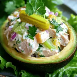 - 1 Dose Thunfisch in Wasser (340 g) - 120 g griechischer Joghurt oder Mayonnaise - 60 g Sellerie, fein gehackt - 60 g rote Zwiebel, fein gehackt - 30 g Gewürzgurken, gehackt - 15 g Dijon-Senf - 15 ml Zitronensaft - 5 g Knoblauchpulver - Salz und Pfeffer nach Geschmack - 15 g frische Petersilie, gehackt (optional) Die Hauptzutaten machen den Thunfischsalat einfach und nahrhaft. Mit einer Dose Thunfisch in Wasser starten wir. Ich benutze gerne griechischen Joghurt, weil er eine cremige Textur bietet. Sellerie und rote Zwiebel bringen einen knackigen Biss. Zusätzliche Zutaten fügen Geschmack hinzu. Gewürzgurken geben eine süß-saure Note. Dijon-Senf und Zitronensaft sorgen für Frische. Das Knoblauchpulver rundet das Ganze ab. Zum Würzen verwenden wir Salz und Pfeffer. Petersilie ist eine wunderbare Ergänzung. Sie bringt Farbe und hilft, das Gericht aufzupeppen. Diese Zutaten sind leicht zu finden und machen den Salat lecker. Wenn du die vollständige Anleitung sehen möchtest, schau dir das Full Recipe an. Um mit meinem Thunfischsalat zu beginnen, nehme ich eine Schüssel. Ich öffne eine Dose Thunfisch in Wasser (340 g) und lasse das Wasser ab. Dann gebe ich den abgetropften Thunfisch in die Schüssel. Mit einer Gabel zerdrücke ich den Thunfisch gut. So wird er schön cremig und leicht zu vermischen. Jetzt füge ich 120 g griechischen Joghurt oder Mayonnaise hinzu. Das macht den Salat lecker und saftig. Danach kommen 60 g fein gehackter Sellerie, 60 g rote Zwiebel und 30 g Gewürzgurken in die Schüssel. Diese Zutaten bringen Frische und einen tollen Crunch. Ich vermenge alle Zutaten vorsichtig. Es ist wichtig, dass alles gut verteilt ist. Danach schmecke ich die Mischung mit Salz und Pfeffer ab. So bekommt der Salat den perfekten Geschmack. Wenn ich möchte, füge ich 15 g Dijon-Senf und 15 ml Zitronensaft hinzu. Diese Zutaten sorgen für einen feinen, würzigen Akzent. Ich decke die Schüssel mit Frischhaltefolie ab. Dann lasse ich den Salat für 30 Minuten im Kühlschrank ruhen. Diese Zeit hilft, die Aromen zu verbinden. Vor dem Servieren rühre ich die Mischung noch einmal um. Das sorgt für ein frisches und leckeres Ergebnis. Für die komplette Anleitung schaue dir das [Full Recipe](#) an. Präsentieren Sie Ihren Thunfischsalat auf einem Bett aus frischem Salat. Das sieht toll aus und gibt einen knackigen Biss. Eine weitere tolle Idee ist, den Salat in einer halben Avocado zu servieren. Das schmeckt lecker und sieht elegant aus. Garnieren Sie den Salat mit frischen Kräutern wie Petersilie oder Dill. Diese Kräuter bringen Farbe und frischen Geschmack. Verwenden Sie griechischen Joghurt statt Mayonnaise. So machen Sie den Salat leichter und gesünder. Wenn Sie keine Zwiebeln mögen, ersetzen Sie diese durch Paprika oder Frühlingszwiebeln. Für einen kleinen Kick können Sie auch etwas Chili hinzufügen. Das gibt dem Salat eine scharfe Note und macht ihn aufregender. Kühlen Sie den Salat länger, um die Aromen zu verstärken. Lassen Sie ihn mindestens 30 Minuten im Kühlschrank. So verbinden sich die Aromen besser. Frische Kräuter wie Basilikum oder Schnittlauch heben den Geschmack weiter an. Fügen Sie diese erst kurz vor dem Servieren hinzu, damit sie frisch bleiben. {{image_4}} Du kannst deinen Thunfischsalat aufpeppen. Avocado ist eine tolle Wahl. Sie macht die Mischung cremiger. Du kannst auch Oliven oder Kapern hinzufügen. Diese Zutaten geben dem Salat einen extra Kick. Experimentiere mit verschiedenen Geschmäckern. Jeder Biss wird interessant sein! Wenn du Abwechslung magst, probiere andere Proteine. Hühnersalat ist eine gute Alternative. Auch Kichererbsensalat ist lecker. Beide Optionen bieten einen anderen Geschmack und Textur. Sie sind nahrhaft und sättigend. So bleibt dein Essen spannend und lecker. Für eine gesunde Wahl kannst du Low-Carb-Optionen nutzen. Ersetze das Brot durch Gemüse. Gurken oder Paprika eignen sich gut als Basis. So sparst du Kalorien und erhöhst die Nährstoffe. Diese Variante ist frisch und leicht. Du behältst den vollen Geschmack des Salats. Um deinen Thunfischsalat kühl zu lagern, verwende einen luftdichten Behälter. So bleibt der Salat frisch und lecker. Achte darauf, das Gefäß gut zu verschließen. Thunfischsalat hält sich im Kühlschrank etwa 3 bis 5 Tage. Überprüfe immer den Geruch und das Aussehen, bevor du ihn isst. Du kannst Thunfischsalat auch in Portionen einfrieren. Fülle kleine Behälter mit dem Salat und beschrifte sie mit dem Datum. So behältst du den Überblick. Der Salat bleibt bis zu 3 Monate im Gefrierfach. Lass ihn im Kühlschrank auftauen, wenn du ihn essen möchtest. Hast du Reste? Nutze sie kreativ! Du kannst den Salat auf einem Sandwich oder in einem Wrap verwenden. Er passt auch gut zu Crackern oder als Füllung für gefüllte Paprika. Mach einfach ein neues Gericht daraus, um nichts wegzuwerfen. Thunfischsalat hält sich im Kühlschrank etwa drei bis fünf Tage. Um die Frische zu sichern, bewahre ihn in einem luftdichten Behälter auf. Achte darauf, dass der Salat nicht zu lange bei Raumtemperatur steht. Das kann das Wachstum von Bakterien fördern. Wenn du unsicher bist, schnuppere daran und prüfe das Aussehen. Wenn es komisch riecht oder anders aussieht, wirf es weg. Ja, du kannst Mayonnaise durch Joghurt ersetzen. Das macht den Salat leichter und frischer. Griechischer Joghurt hat weniger Fett und mehr Eiweiß. Er gibt dem Salat auch eine cremige Textur. Viele Menschen finden, dass Joghurt den Geschmack verbessert. Wenn du das probierst, beginne mit der gleichen Menge wie die Mayonnaise. Ja, Thunfischsalat ist eine gesunde Wahl. Er enthält viel Eiweiß, das dir Energie gibt. Thunfisch hat auch Omega-3-Fettsäuren, die gut für dein Herz sind. Sellerie und Zwiebel fügen Ballaststoffe hinzu, die gut für die Verdauung sind. Die Zutaten sind nahrhaft und helfen dir, dich gut zu fühlen. Du kannst noch mehr Nährstoffe hinzufügen, wenn du frische Kräuter benutzt oder mehr Gemüse einfügst. Thunfischsalat ist einfach zuzubereiten und lecker. Wir haben die Hauptzutaten wie Thunfisch, Sellerie und Zwiebeln besprochen. Die zusätzlichen Zutaten bringen den Geschmack zur Geltung. Du kannst auch tolle Variationen ausprobieren, zum Beispiel mit Avocado oder Kichererbsen. Achte auf die Lagerung, damit der Salat frisch bleibt. Dieser Salat ist nicht nur schmackhaft, sondern auch gesund. Probiere es aus und entdecke deine Lieblingsversion!