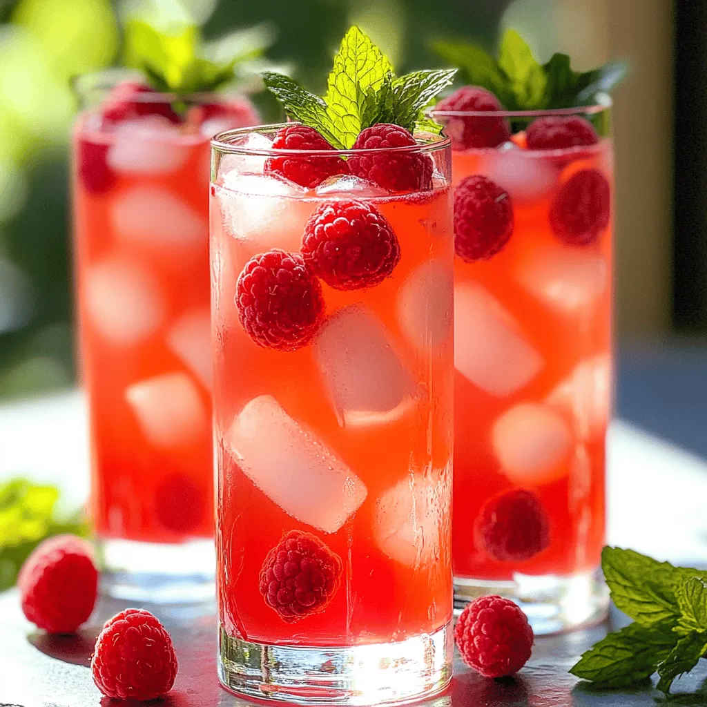 Um den perfekten Himbeer-Vanille Eistee zu machen, brauchen wir einige frische Zutaten. Hier ist die Liste: - 960 ml Wasser - 4 Beutel schwarzen Tee oder 4 Teelöffel loser schwarzer Tee - 240 g frische Himbeeren (plus extra zur Garnierung) - 1 Esslöffel Vanilleextrakt - 60 ml Honig oder Ahornsirup (nach Geschmack anpassen) - Eiswürfel - Frische Minzblätter zur Garnierung Diese Zutaten sorgen für einen erfrischenden und köstlichen Eistee. Die Kombination aus Himbeeren und Vanille gibt dem Tee eine tolle Note. Falls du keine frischen Himbeeren hast, kannst du gefrorene Himbeeren verwenden. Sie sind oft genauso lecker und einfach zu finden. Du kannst auch anderen Tee verwenden, wie grünen Tee oder Kräutertee. Wenn du keinen Honig magst, probiere Agavensirup oder Stevia. Das sorgt für eine süße Note, ohne den Zuckergehalt zu erhöhen. Qualität ist wichtig für den besten Geschmack. Wähle frische Himbeeren, die fest und leuchtend rot sind. Achte darauf, dass dein Tee frisch ist. Alte Teebeutel schmecken oft fad. Der Vanilleextrakt sollte rein sein, ohne künstliche Aromen. So bekommst du einen intensiven Geschmack. Wenn du diese Tipps beachtest, wird dein Himbeer-Vanille Eistee ein Hit! Für die vollständige Anleitung zum Zubereiten des Eistees schau dir das [Full Recipe] an. Zuerst bringe ich 960 ml Wasser in einem mittelgroßen Topf zum Kochen. Wenn das Wasser kocht, nehme ich den Topf vom Herd. Jetzt füge ich 4 Teebeutel schwarzen Tee oder 4 Teelöffel losen Tee hinzu. Ich lasse den Tee 5-7 Minuten ziehen, um die beste Stärke zu erreichen. Während der Tee zieht, bereite ich die Himbeermischung vor. Ich gebe 240 g frische Himbeeren und 60 ml Honig oder Ahornsirup in einen Mixer. Es ist wichtig, die Süße nach meinem Geschmack anzupassen. Ich mixe alles, bis es eine glatte Konsistenz hat. Dann seihe ich die Mischung durch ein feines Sieb oder ein Käsetuch in eine Schüssel. So entferne ich die Kerne und erhalte nur den leckeren Saft. Nach dem Ziehen des Tees entferne ich die Teebeutel. Jetzt rühre ich 1 Esslöffel Vanilleextrakt in den Tee ein. Dann lasse ich den Tee kurz abkühlen. Sobald er kühl genug ist, füge ich den abgeseihten Himbeersaft in einen Krug mit dem Tee hinzu. Gut umrühren ist wichtig, damit alles gut vermischt ist. Ich stelle den Himbeer-Vanille-Tee für mindestens 1 Stunde in den Kühlschrank. So wird er schön kalt. Beim Servieren fülle ich Gläser mit Eiswürfeln und gieße den gekühlten Tee darüber. Für die Garnierung verwende ich ganze Himbeeren und frische Minzblätter. So sieht der Eistee noch schöner aus. Ich finde, das ist eine erfrischende Art, diesen Himbeer-Vanille Eistee zu genießen. Wer mehr erfahren möchte, kann die vollständige Rezeptanleitung im [Full Recipe] nachlesen. Um die perfekte Teestärke zu finden, teste verschiedene Ziehzeiten. Ich empfehle, den Tee zwischen 5 und 7 Minuten ziehen zu lassen. Wenn du einen kräftigen Geschmack magst, lasse den Tee länger ziehen. Für einen milderen Geschmack, ziehe ihn kürzer. Denke daran, dass die Teesorte auch einen großen Einfluss hat. Schwarzer Tee hat einen starken Geschmack, während grüner Tee leichter ist. Wenn du keine Lust auf Zucker hast, probiere andere Süßungsmittel. Honig und Ahornsirup sind natürliche Optionen. Du kannst auch Stevia oder Agavendicksaft verwenden. Diese Alternativen bieten einen anderen Geschmack. Du kannst die Menge nach deinem Gusto anpassen. Fange mit einem Esslöffel an und taste dich vor. Die Präsentation macht viel aus. Fülle hohe Gläser mit Eiswürfeln und gieße den Tee darüber. Garniere jedes Glas mit frischen Minzblättern und ganzen Himbeeren. Das sieht nicht nur toll aus, sondern schmeckt auch frisch. Du kannst auch Zitronenscheiben hinzufügen. Sie bringen eine schöne Farbnote und einen frischen Geschmack. Wenn du etwas Kreatives willst, probiere essbare Blüten. {{image_4}} Es gibt viele tolle alkoholfreie Varianten von Himbeer-Vanille Eistee. Diese Getränke sind perfekt für Kinder oder jeden, der keinen Alkohol möchte. Versuche, den Eistee mit Sprudelwasser zu mischen. Das gibt ihm einen spritzigen Kick. Du kannst auch frischen Limettensaft hinzufügen. Das sorgt für einen erfrischenden Geschmack. Füge andere Früchte hinzu, um neue Geschmäcker zu kreieren. Erdbeeren passen gut zu Himbeeren. Du kannst auch Pfirsiche oder Zitronen verwenden. Mische die Früchte einfach in die Himbeermischung. Es macht den Eistee noch fruchtiger und leckerer. Experimentiere mit verschiedenen Kombinationen! Kräuter und Gewürze bringen einen besonderen Twist in deinen Eistee. Minze ist eine tolle Wahl. Sie gibt dem Getränk Frische. Du kannst auch Basilikum verwenden. Eine Prise Zimt sorgt für eine warme Note. Achte darauf, die Kräuter gut zu zerdrücken, um den Geschmack zu entfalten. So wird dein Himbeer-Vanille Eistee wirklich einzigartig! Um den Himbeer-Vanille Eistee frisch zu halten, lagern Sie ihn im Kühlschrank. Verwenden Sie einen luftdichten Krug oder eine Flasche. Vermeiden Sie direktes Sonnenlicht. Das hilft, den Geschmack zu bewahren. Im Kühlschrank bleibt der Eistee bis zu drei Tage frisch. Nach dieser Zeit kann er an Geschmack verlieren. Achten Sie darauf, den Tee gut zu verschließen. So bleibt er länger lecker. Sie können den Eistee auch einfrieren. Füllen Sie eine Eiswürfelschale oder einen gefrierfesten Behälter. Lassen Sie etwas Platz, da der Tee beim Gefrieren expandiert. Zum Auftauen stellen Sie den Eistee einfach in den Kühlschrank. Dies dauert einige Stunden. So bleibt der Geschmack gut erhalten. Um Himbeer-Vanille Eistee selbst zu machen, folgen Sie diesen Schritten. Sie benötigen Wasser, schwarzen Tee, frische Himbeeren, Vanilleextrakt und Honig oder Ahornsirup. Zuerst kochen Sie 960 ml Wasser. Fügen Sie dann 4 Teebeutel schwarzen Tee hinzu und lassen Sie ihn 5-7 Minuten ziehen. Mixen Sie währenddessen die Himbeeren mit Honig oder Sirup. Seihen Sie die Mischung, um die Kerne zu entfernen. Geben Sie den Himbeersaft in den Tee und rühren Sie Vanilleextrakt hinein. Kühlen Sie ihn für mindestens eine Stunde. Servieren Sie ihn mit Eiswürfeln und garnieren Sie ihn mit Himbeeren und Minze. Für die genauen Mengen schauen Sie sich das Full Recipe an. Himbeer-Vanille Eistee finden Sie in vielen Supermärkten. Achten Sie auf die Getränkeabteilung. Oft gibt es auch Bio-Optionen. Einige Cafés bieten diesen Eistee an. Fragen Sie nach, ob sie ihn frisch zubereiten. Auch Online-Shops verkaufen ihn. Es lohnt sich, verschiedene Marken zu vergleichen. So finden Sie den besten Geschmack für sich. Himbeer-Vanille Eistee hat viele Vorteile. Himbeeren sind reich an Vitaminen und Antioxidantien. Sie helfen Ihrem Körper, gesund zu bleiben. Schwarzer Tee kann den Stoffwechsel ankurbeln. Er enthält auch weniger Koffein als Kaffee. Vanille hat beruhigende Eigenschaften und kann Stress reduzieren. Honig oder Sirup als Süßstoff sind besser als Zucker. Sie bieten natürliche Süße und Nährstoffe. Dieser Eistee ist eine leckere und gesunde Alternative zu Softdrinks. Himbeer-Vanille Eistee ist erfrischend und einfach zuzubereiten. Wir haben die wichtigsten Zutaten, die Zubereitung und Tipps behandelt. Denke daran, hochwertige Zutaten zu wählen. Variiere mit Früchten oder Kräutern für neue Geschmäcker. Lagere den Tee richtig, um die Frische zu bewahren. Mit diesen Schritten kannst du deinen eigenen Eistee genießen. Probiere es aus und freue dich auf den Sommer!