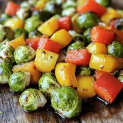 Für ein leckeres Honig Balsamico Röstgemüse benötigst du folgende Zutaten: - 2 Tassen Rosenkohl, halbiert - 2 mittlere Karotten, in dünne Runden geschnitten - 1 rote Paprika, gewürfelt - 1 gelbe Paprika, gewürfelt - 1 rote Zwiebel, in Wedges geschnitten - 3 Esslöffel Olivenöl - 2 Esslöffel Balsamicoessig - 3 Esslöffel Honig - Salz und Pfeffer nach Geschmack - 1 Teelöffel getrockneter Thymian - 1 Teelöffel Knoblauchpulver Die Mengen sind für vier Portionen gedacht. Du kannst die Zutaten nach Bedarf anpassen. Wenn du mehr Gemüse magst, füge einfach mehr hinzu. Statt Rosenkohl kannst du auch Brokkoli nutzen. Bei den Paprika kannst du jede Farbe wählen. Möchtest du weniger süßes Gemüse? Reduziere den Honig auf zwei Esslöffel. Frisches Gemüse macht den Unterschied. Achte darauf, dass das Gemüse fest und knackig ist. Die Blätter des Rosenkohls sollten grün und ohne Flecken sein. Wähle Karotten, die glatt und leuchtend orange sind. Die Paprika sollten prall und ohne Druckstellen sein. Frische Zwiebeln haben eine feste Schale und sollten keine Keime zeigen. Wenn du frische Zutaten kaufst, schmeckt dein Röstgemüse besser! Zuerst, sammeln Sie alle Zutaten. Sie brauchen 15 Minuten für die Vorbereitung. Heizen Sie dann den Ofen auf 220°C vor. Positionieren Sie das Rost in der Mitte. So sorgt der Ofen für eine gleichmäßige Hitze. Nehmen Sie die frischen Zutaten. Schneiden Sie 2 Tassen Rosenkohl in Hälften. Dann schneiden Sie 2 Karotten in dünne Runden. Würfeln Sie 1 rote und 1 gelbe Paprika. Schließlich schneiden Sie 1 rote Zwiebel in Wedges. Geben Sie alles in eine große Schüssel. In einer kleinen Schüssel, mischen Sie die Flüssigkeiten. Geben Sie 3 Esslöffel Olivenöl, 2 Esslöffel Balsamicoessig und 3 Esslöffel Honig hinein. Fügen Sie etwas Salz, Pfeffer, 1 Teelöffel Thymian und 1 Teelöffel Knoblauchpulver hinzu. Verquirlen Sie alles gut, bis die Mischung glatt ist. Gießen Sie die Honig-Balsamico-Mischung über das Gemüse. Mischen Sie alles gut, sodass jedes Stück bedeckt ist. Verteilen Sie das Gemüse auf ein Backblech. Achten Sie darauf, dass es in einer einzigen Schicht liegt. Rösten Sie das Gemüse für 25-30 Minuten. Rühren Sie es nach der Hälfte um, damit es gleichmäßig bräunt. Nach dem Rösten, lassen Sie es kurz abkühlen. Servieren Sie das Röstgemüse warm. Für das volle Rezept schauen Sie sich die [Full Recipe] an. Beim Rösten von Gemüse gibt es einige häufige Fehler, die man vermeiden sollte. - Zu viel oder zu wenig Öl: Zu wenig Öl macht das Gemüse trocken. Zu viel Öl lässt es matschig werden. Eine gute Menge ist etwa drei Esslöffel für zwei Tassen Gemüse. - Zu hohe Temperatur: Wenn der Ofen zu heiß ist, kann das Gemüse außen verbrennen, während es innen roh bleibt. Halte dich an 220°C für gleichmäßiges Rösten. - Überfülltes Blech: Wenn das Gemüse zu eng beieinander liegt, dampft es statt zu rösten. Achte darauf, dass das Gemüse in einer einzigen Schicht liegt. Du kannst die Aromen ganz einfach verändern. Probiere diese Variationen: - Kräuter: Füge frische Kräuter wie Rosmarin oder Oregano hinzu. Sie geben frischen Geschmack. - Gewürze: Paprikapulver oder Kreuzkümmel können dem Gemüse eine neue Note verleihen. Beginne mit einem Teelöffel. - Zitrone: Ein Spritzer Zitronensaft nach dem Rösten verstärkt die Aromen und sorgt für Frische. Röstgemüse lässt sich vielseitig servieren. Hier sind einige Ideen: - Als Beilage: Serviere es warm zu Fleisch oder Fisch. Es passt gut zu vielen Gerichten. - In Salaten: Mische das Röstgemüse in einen frischen Salat oder eine Buddha-Bowl. Es gibt Farbe und Nährstoffe. - Mit Feta: Garniere das Gemüse mit zerbröckeltem Feta oder Nüssen für zusätzlichen Geschmack und Crunch. Diese Tipps helfen dir, das Beste aus deinem Honig-Balsamico-Röstgemüse herauszuholen. Probiere auch das Full Recipe für eine detaillierte Anleitung! {{image_4}} Du kannst das Honig Balsamico Röstgemüse ganz einfach anpassen. Füge zum Beispiel Zucchini, Süßkartoffeln oder Brokkoli hinzu. Diese Gemüsesorten rösten gut und bringen neue Geschmäcker. Du kannst auch Blumenkohl oder grüne Bohnen verwenden. Experimentiere mit den Farben. Bunte Gemüsemischungen sehen nicht nur gut aus, sie schmecken auch besser. Das Rezept ist von Natur aus vegan und glutenfrei. Du musst nur die Zutaten sorgfältig wählen. Achte darauf, dass der Balsamicoessig und der Honig vegan sind. Wenn du keinen Honig verwenden möchtest, probiere Ahornsirup oder Agavendicksaft. Diese Alternativen passen gut zu den anderen Zutaten. So bleibt das Gericht lecker und gesund. Röstgemüse ist eine tolle Basis für viele Gerichte. Du kannst es mit Quinoa oder braunem Reis servieren. Diese Körner geben dir mehr Nährstoffe und Füllung. Wenn du Fleisch isst, füge Hähnchen oder Tofu hinzu. Das bringt mehr Geschmack und Protein. Du kannst auch Kichererbsen für einen pflanzlichen Kick hinzufügen. So wird dein Gericht noch nahrhafter und abwechslungsreicher. Probiere verschiedene Kombinationen aus, um deine Favoriten zu finden. Für das volle Rezept schaue dir das Honig-Balsamico-Röstgemüse an. Röstgemüse ist lecker, aber du musst es richtig aufbewahren. Lass das Gemüse zuerst abkühlen. Danach kannst du es in einen luftdichten Behälter legen. Stelle sicher, dass du die Luft so gut wie möglich entfernst. Das hilft, die Frische zu halten. Du kannst auch Frischhaltefolie verwenden, um den Geschmack zu schützen. Wenn du dein Röstgemüse aufwärmen möchtest, gehe vorsichtig vor. Heize den Ofen auf 180°C (350°F) vor. Lege das Gemüse auf ein Backblech und backe es etwa 10 bis 15 Minuten. So bleibt es knusprig und lecker. Alternativ kannst du auch eine Pfanne verwenden. Erhitze etwas Olivenöl und brate das Gemüse kurz an. Im Kühlschrank hält sich das Röstgemüse etwa 3 bis 5 Tage. Achte darauf, dass es gut verpackt ist. Wenn du es länger aufbewahren möchtest, friere es ein. Im Gefrierschrank bleibt das Gemüse bis zu 3 Monate frisch. Stelle sicher, dass du es in Portionen verpackst. So kannst du nur das entnehmen, was du brauchst. Dies sind einfache Tipps, um dein Honig Balsamico Röstgemüse frisch zu halten! Wenn Sie keinen Honig haben oder eine vegane Option suchen, gibt es gute Alternativen. Ahornsirup ist süß und hat einen ähnlichen Geschmack. Agavendicksaft ist auch eine beliebte Wahl. Beide sind einfach zu finden und funktionieren gut in diesem Rezept. Wenn Sie weniger Süße möchten, probieren Sie Dattelsirup. Er hat einen reichen Geschmack und passt gut zu Gemüse. Ja, tiefgefrorenes Gemüse kann verwendet werden. Es ist oft schon geputzt und geschnitten. Achten Sie darauf, das Gemüse zuerst aufzutauen. Sie können es auch direkt gefroren rösten, aber die Garzeit wird länger sein. Tiefgefrorenes Gemüse hat manchmal mehr Wasser. Das kann das Röstverfahren beeinflussen, also achten Sie darauf, die Stücke gut zu verteilen. Die Röstzeit hängt von der Gemüsesorte ab. Zum Beispiel braucht Brokkoli etwa 20-25 Minuten. Karotten und Rosenkohl benötigen 25-30 Minuten. Weiches Gemüse wie Zucchini kann in 15-20 Minuten fertig sein. Es ist wichtig, das Gemüse regelmäßig zu wenden, damit es gleichmäßig bräunt. Nutzen Sie eine Gabel, um die Garzeit zu prüfen. Wenn es weich und leicht goldbraun ist, ist es fertig! Röstgemüse kann einfach und lecker sein. Wir haben die Zutaten, die Schritt-für-Schritt-Anleitung und nützliche Tipps besprochen. Frisches Gemüse macht den Unterschied. Vergiss nicht die häufigen Fehler zu vermeiden. Variationen helfen dir, jeden Bissen neu zu gestalten. Bewahre das Röstgemüse richtig auf und genieße es später. Du kannst jederzeit Fragen stellen. Jetzt bist du bereit, dein eigenes köstliches Röstgemüse zu zaubern. Viel Spaß beim Kochen!