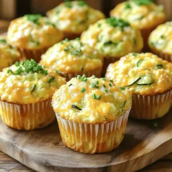 - 1 Tasse fein geriebene Zucchini - 1 Tasse Weizenmehl - 1/2 Tasse geriebener scharfer Cheddar Käse - 1/4 Tasse geriebener Parmesan Käse Die Hauptzutaten sind einfach und gesund. Zucchini bringt Feuchtigkeit und Nährstoffe. Weizenmehl sorgt für die Struktur. Der Cheddar Käse gibt einen scharfen, herzhaften Geschmack. Parmesan fügt eine salzige Note hinzu. - 1 Teelöffel Backpulver - 1/2 Teelöffel Natron - 1/2 Teelöffel Salz - 1/4 Teelöffel schwarzer Pfeffer - 1/4 Tasse Olivenöl - 1/2 Tasse Milch Die Gewürze sind wichtig für den Geschmack. Backpulver und Natron helfen den Muffins, gut zu steigen. Salz und Pfeffer bringen die Aromen zur Geltung. Olivenöl macht den Teig weich. Milch sorgt für die richtige Konsistenz. - 2 Esslöffel frische Schnittlauch, gehackt - Alternativen zu Käse wie Mozzarella oder Feta Frischer Schnittlauch gibt einen frischen, leichten Geschmack. Er passt gut zu den anderen Zutaten. Wenn Sie keinen Käse mögen, probieren Sie Mozzarella oder Feta. Diese Käse geben ebenfalls einen tollen Geschmack. Für das vollständige Rezept schauen Sie bitte in den Abschnitt „Full Recipe“. Heize deinen Ofen auf 190°C vor. Bereite dein Muffinblech vor, indem du es mit Muffinförmchen auslegst oder mit etwas Olivenöl einfettest. Nimm eine mittelgroße Zucchini, reibe sie fein und gib eine Prise Salz dazu. Lass die Zucchini für etwa 10 Minuten stehen. Dies hilft, die Feuchtigkeit zu entziehen. Danach drücke mit einem sauberen Küchentuch die überschüssige Flüssigkeit aus. So wird dein Muffin schön saftig. In einer großen Schüssel mische das Weizenmehl, Backpulver, Natron, Salz und schwarzen Pfeffer gut zusammen. Dann füge den geriebenen scharfen Cheddar und den Parmesan hinzu. Vermenge alles gründlich. In einer separaten Schüssel verrührst du das Olivenöl, die Milch und das Ei. Gieße die trockenen Zutaten in die Schüssel mit den flüssigen Zutaten. Mische alles vorsichtig, bis es gerade so verbunden ist. Achte darauf, nicht zu viel zu rühren. Hebe jetzt die ausgedrückte Zucchini und, falls gewünscht, die gehackten Schnittlauchröllchen unter den Teig. Fülle die Muffinförmchen gleichmäßig mit dem Teig, bis sie etwa 3/4 voll sind. Backe die Muffins im vorgeheizten Ofen für 18 bis 20 Minuten. Sie sind fertig, wenn sie goldbraun sind und ein Zahnstocher sauber herauskommt. Lass die Muffins 5 Minuten im Blech abkühlen, bevor du sie auf ein Kuchengitter legst, um sie vollständig abkühlen zu lassen. Du findest das gesamte Rezept im [Full Recipe]. Um die richtige Konsistenz des Teigs zu erreichen, ist es wichtig, die Zutaten genau zu messen. Zu viel Mehl macht die Muffins trocken. Achte darauf, die Zucchini gut auszupressen, um überschüssige Feuchtigkeit zu entfernen. Das hilft, einen saftigen Muffin zu bekommen. Vermeide Übermischen, wenn du die trockenen und nassen Zutaten kombinierst. Rühre nur, bis alles gerade so vermischt ist. So bleiben die Muffins leicht und fluffig. Ein häufiger Fehler ist, die Zucchini nicht genug auszupressen. Das kann die Muffins matschig machen. Wenn du sie nicht gut auspressst, bleibt zu viel Wasser im Teig. Eine zu hohe Backtemperatur kann ebenfalls Probleme verursachen. Achte darauf, deinen Ofen auf 190°C (375°F) einzustellen. So backen die Muffins gleichmäßig und werden goldbraun. Präsentation ist wichtig. Serviere die Muffins warm und lege sie auf einen schönen Teller. Du kannst sie mit Schnittlauch garnieren, um Farbe und Geschmack hinzuzufügen. Kombiniere die Muffins mit Dips oder Beilagen wie einem kleinen Klecks Sauerrahm. Das bringt noch mehr Geschmack und macht das Essen interessanter. {{image_4}} Wenn Sie eine andere Käseart ausprobieren möchten, sind Mozzarella und Feta tolle Optionen. Mozzarella macht die Muffins schön zart. Feta bringt einen salzigen und starken Geschmack. Sie können auch vegane Alternativen verwenden. Veganer Käse aus Nüssen oder Soja funktioniert gut. So bleiben die Muffins schmackhaft und passen zu verschiedenen Diäten. Für mehr Geschmack und Textur können Sie Gemüse hinzufügen. Paprika oder Karotten sind großartige Optionen. Sie bringen Farbe und Nährstoffe in die Muffins. Gewürze und Kräuter verbessern den Geschmack weiter. Frischer Basilikum oder Oregano geben ein schönes Aroma. Experimentieren Sie mit diesen Zutaten, um Ihre perfekte Mischung zu finden. Wenn Sie eine süße Note wollen, probieren Sie das Rezept für Zucchiniküchlein. Diese kleinen Leckereien sind weich und süß. Sie können auch Früchte wie Äpfel oder Bananen hinzufügen. Diese Kombination macht die Muffins besonders saftig und aromatisch. Jede Variation macht die Cheddar Zucchini Muffins einzigartig und lecker! Sie können die Muffins bei Raumtemperatur aufbewahren. Legen Sie sie in einen luftdichten Behälter. So bleiben sie frisch und saftig. Wenn es heiß ist, bewahren Sie sie besser im Kühlschrank auf. Das hilft, Schimmel zu vermeiden. Achten Sie darauf, dass der Behälter den Muffins genügend Platz bietet. So zerdrücken sie sich nicht. Um die Muffins wieder warm zu machen, nutzen Sie die Mikrowelle. Legen Sie einen Muffin auf einen Teller und erhitzen Sie ihn kurz. Etwa 10-15 Sekunden reichen meist aus. Sie können auch den Backofen verwenden. Heizen Sie ihn auf 180°C vor. Legen Sie die Muffins auf ein Blech und backen Sie sie für 5-7 Minuten. So bleiben sie knusprig. Die Muffins halten sich gut für 2-3 Tage. Sie bleiben frisch, wenn Sie sie richtig lagern. Sie können die Zubereitung auch im Voraus planen. Stellen Sie die Muffins einfach am Vortag her. So haben Sie ein schnelles Frühstück oder einen Snack bereit. Für die vollständige Rezeptanleitung, schauen Sie sich das Full Recipe an. Cheddar Zucchini Muffins bleiben frisch und lecker für etwa 3 bis 4 Tage. Bewahren Sie sie in einem luftdichten Behälter auf. So bleibt die Feuchtigkeit im Muffin und er wird nicht trocken. Wenn Sie die Muffins länger aufbewahren möchten, können Sie sie auch einfrieren. Wickeln Sie jeden Muffin in Frischhaltefolie und legen Sie sie in einen Gefrierbeutel. So bleiben sie bis zu 3 Monate frisch. Ja, Sie können das Rezept verdoppeln. Bereiten Sie einfach alle Zutaten in doppelter Menge vor. Verwenden Sie zwei Muffinbleche oder backen Sie die Muffins in zwei Durchgängen. Achten Sie darauf, die Backzeit eventuell leicht anzupassen. Überprüfen Sie die Muffins nach 20 Minuten, um sicherzustellen, dass sie gut durchgebacken sind. Alternativen zu Olivenöl sind Sonnenblumenöl oder Rapsöl. Beide Öle haben einen milden Geschmack. Sie können auch geschmolzene Butter verwenden, um den Muffins einen reichhaltigeren Geschmack zu geben. Kokosöl ist auch eine gute Option, wenn Sie den Kokosgeschmack mögen. Die vollständige Rezeptanleitung für Cheddar Zucchini Muffins finden Sie im Abschnitt Full Recipe. Dort sind alle Schritte und Zutaten im Detail aufgeführt. Die Zutaten für die Cheddar Zucchini Muffins sind einfach und vielseitig. Wir haben Hauptzutaten wie Zucchini und Käse, sowie wichtige Gewürze und Flüssigkeiten betrachtet. Eine Schritt-für-Schritt-Anleitung hilft dabei, die Muffins perfekt zuzubereiten. Tipps zur Textur und häufige Fehler sorgen für mehr Erfolg in der Küche. Variationen bringen Abwechslung, und die Lagerung ist wichtig für die Frische. Diese Muffins sind gesund, lecker und leicht zuzubereiten. Probieren Sie sie aus und überraschen Sie Ihre Familie!