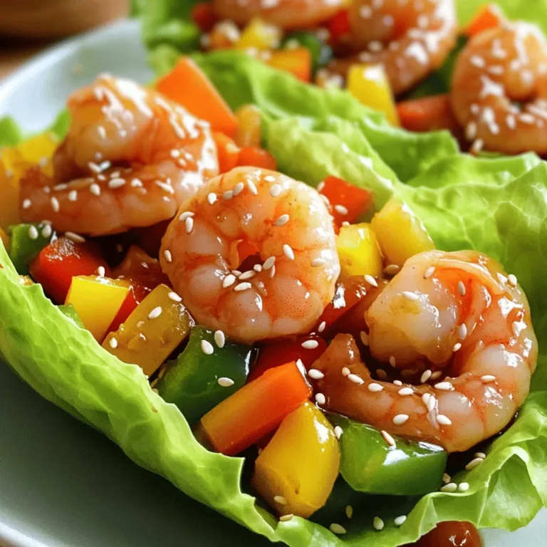- Garnelen: 450 g, geschält und entdarmt - Teriyaki-Sauce: 120 ml, hausgemacht oder gekauft - Gemüse: Paprika, Karotten, Frühlingszwiebeln Die Hauptzutaten sind einfach und frisch. Ich nutze 450 g Garnelen. Diese sind leicht und gesund. Sie sind die Basis des Gerichts. Die Teriyaki-Sauce bringt einen süßen, salzigen Geschmack. Du kannst eine fertige Sauce kaufen oder deine eigene machen. Das gibt dir mehr Kontrolle über die Aromen. Für das Gemüse wähle ich oft Paprika, Karotten und Frühlingszwiebeln. Diese bringen Farbe und Crunch. Paprika macht das Gericht bunt. Karotten fügen Süße hinzu. Frühlingszwiebeln geben einen frischen Kick. Mit diesen Zutaten bereitest du schnell ein leckeres Gericht. Gesamtzeit für das Rezept ist nur 30 Minuten. Wenn du mehr über die Zubereitung erfahren möchtest, schau dir die Full Recipe an. Zuerst nehme ich die Garnelen und lege sie in eine Schüssel. Ich vermenge die Garnelen mit Teriyaki-Sauce, gehacktem Ingwer und Knoblauch. Diese Mischung sorgt für tollen Geschmack. Dann lasse ich die Garnelen für 20 Minuten marinieren. Das gibt den Aromen Zeit, einzuziehen und die Garnelen zart zu machen. Jetzt erhitze ich das Olivenöl in einer großen Pfanne. Bei mittlerer Hitze füge ich die marinierten Garnelen hinzu. Ich brate sie für 3-4 Minuten. Die Garnelen sind fertig, wenn sie rosa und undurchsichtig sind. Diese kurze Garzeit macht sie saftig und lecker. Als Nächstes gebe ich gewürfelte Paprika und julienned Karotten in die Pfanne. Ich brate das Gemüse für 2 Minuten mit den Garnelen. Das Gemüse wird leicht zart, bleibt aber knackig. Diese Kombination bringt Farbe und Nährstoffe in das Gericht. Für die vollständige Anleitung und das Rezept, schau dir die Full Recipe an. Wie lange sollte man die Garnelen marinieren? Ich empfehle, die Garnelen mindestens 20 Minuten in der Marinade zu lassen. So nehmen sie den vollen Geschmack der Teriyaki-Sauce auf. Für ein besseres Aroma können Sie sie sogar bis zu einer Stunde marinieren. Beachten Sie, dass eine längere Marinierzeit die Garnelen nicht zäh macht. Alternativen für die Teriyaki-Sauce: Wenn Sie keine Teriyaki-Sauce haben, können Sie auch eine Mischung aus Sojasauce, Honig und etwas Reisessig verwenden. Diese Zutaten ergeben eine ähnliche süße und salzige Note. Eine andere Option ist, Ihre eigene Teriyaki-Sauce mit Miso und Zucker zuzubereiten. Richtiges Falten der Salatblätter: Um die Wraps einfach zu essen, nehmen Sie ein großes Salatblatt. Legen Sie die Füllung in die Mitte und falten Sie die Seiten über die Füllung. So bleibt alles zusammen. Verwendung von Sesamkörnern und Sriracha: Streuen Sie Sesamkörner über die Garnelen für extra Crunch. Wenn Sie es pikant mögen, geben Sie etwas Sriracha obenauf. Das verleiht den Wraps eine schöne Schärfe und mehr Tiefe im Geschmack. {{image_4}} Wenn Sie Garnelen nicht mögen, probieren Sie Hühnchen oder Tofu. Hühnchen passt gut zu Teriyaki-Sauce. Es hat einen milden Geschmack und viele Proteine. Tofu ist eine großartige pflanzliche Wahl. Es nimmt den Geschmack der Sauce gut auf. Beide Optionen sind lecker und machen das Gericht nahrhaft. Experimentieren Sie mit verschiedenen Gemüsesorten. Avocado bringt eine cremige Textur und gesunde Fette. Gurken sorgen für Frische und Crunch. Sie sind leicht und geben den Wraps einen tollen Biss. Weitere Optionen sind Zucchini oder Radieschen. Diese bringen neue Aromen in Ihr Gericht. Für eine Low-Carb-Variante können Sie die Wraps weglassen. Servieren Sie die Teriyaki Garnelen einfach über Gemüse. Brokkoli oder Blumenkohl sind perfekte Alternativen. Sie sind sättigend und gesund. Diese Methode ist ideal für eine leichte Mahlzeit. So genießen Sie den vollen Geschmack ohne Kohlenhydrate. Kühlschrank: wie lange halten sie frisch? Garnelen bleiben im Kühlschrank frisch für 1 bis 2 Tage. Bewahre sie in einem luftdichten Behälter auf. Das hilft, den Geruch zu minimieren und die Frische zu erhalten. Achte darauf, die Garnelen nicht zu lange zu lagern. Frische ist wichtig für den Geschmack. Einfrieren von marinierten Garnelen Wenn du die Garnelen länger aufbewahren möchtest, kannst du sie einfrieren. Leg die marinierten Garnelen in einen gefrierfesten Beutel. Entferne so viel Luft wie möglich, bevor du den Beutel schließt. So bleiben die Garnelen bis zu 3 Monate frisch. Vergiss nicht, sie vor dem Kochen im Kühlschrank über Nacht auftauen zu lassen. Tipps zur Aufbewahrung der vorgefüllten Wraps Wenn du die Wraps im Voraus zubereiten möchtest, stelle sicher, dass du sie richtig lagerst. Wickel die gefüllten Salatblätter in Frischhaltefolie. So bleiben sie frisch und knackig. Lagere sie im Kühlschrank und verbrauche sie innerhalb von 1 bis 2 Tagen. Halte die Füllung getrennt, um die Blätter nicht durchweichen zu lassen. So bleibt der Crunch bis zum Servieren erhalten. Um Teriyaki-Sauce selbst zu machen, mische einfach diese Zutaten: - 120 ml Sojasauce - 60 ml Wasser - 30 g Honig oder brauner Zucker - 1 Esslöffel Reisessig - 1 Esslöffel Maisstärke (für die Dicke) - 1 Teelöffel frischer Ingwer, gerieben - 1 Knoblauchzehe, zerdrückt Koche alles in einem kleinen Topf bei mittlerer Hitze. Rühre gut um, bis die Sauce dick wird. Es dauert nur etwa 5 Minuten. Diese Sauce passt toll zu vielen Gerichten! Wenn du keine Garnelen magst oder sie nicht hast, probiere diese Alternativen: - Hühnchenbrust, in kleine Stücke geschnitten - Tofu, gewürfelt und fest - Rinderhackfleisch, gut gewürzt - Fischfilets, wie Lachs oder Kabeljau Diese Optionen sind lecker und passen gut zur Teriyaki-Sauce. Ja, Teriyaki Garnelen sind gesund! Hier sind einige Nährwerte: - Garnelen sind reich an Eiweiß und arm an Fett. - Gemüse wie Paprika und Karotten liefern Vitamine und Ballaststoffe. - Teriyaki-Sauce hat Zucker, aber du kannst die Menge reduzieren. Diese Zutaten machen die Wraps nahrhaft und schmackhaft. Die Zubereitung dauert insgesamt 30 Minuten: - Vorbereitungszeit: 20 Minuten - Kochzeit: 10 Minuten Du kannst die Wraps schnell für ein schnelles Abendessen machen! Teriyaki stammt aus Japan. Die Technik, Fleisch zu grillen und mit einer süßen Sauce zu glasieren, ist dort sehr beliebt. Lettuce Wraps sind in vielen asiatischen Küchen zu finden. Diese Kombination bringt die Aromen zusammen und macht das Essen frisch und leicht. Für die vollständige Anleitung und alle Details zur Zubereitung, schau dir die Full Recipe an. Dort findest du alles, was du brauchst, um diese leckeren Wraps zuzubereiten! In diesem Artikel haben wir die wichtigsten Zutaten für Teriyaki Garnelen-Lettuce Wraps besprochen. Wir haben die Schritte zum Marinieren, Anbraten und Anrichten erlernt. Tipps zur perfekten Marinade und zum Variieren der Zutaten waren ebenfalls enthalten. Diese Wraps sind einfach zuzubereiten und können leicht angepasst werden. Denke daran, die Garnelen richtig zu lagern und die Wraps frisch zu halten. Jetzt bist du bereit, diese leckeren Wraps selbst zu machen!