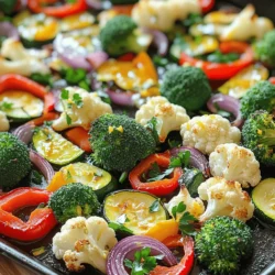 - 2 Tassen Brokkoli-Röschen - 2 Tassen Blumenkohl-Röschen - 1 rote Paprika, in Scheiben geschnitten - 1 Zucchini, in Scheiben geschnitten - 1 rote Zwiebel, in Keile geschnitten - 4 Knoblauchzehen, fein gehackt - 3 Esslöffel Olivenöl - Schale und Saft von 1 großen Zitrone - 1 Teelöffel getrockneter Thymian - Salz und Pfeffer nach Geschmack Für dieses Rezept brauchst du frisches Gemüse. Ich liebe es, wie die Aromen beim Rösten zusammenkommen. Die Hauptzutaten wie Brokkoli und Blumenkohl geben eine tolle Textur. Die rote Paprika bringt eine schöne Süße. Zucchini und rote Zwiebel fügen schöne Farben und Geschmäcker hinzu. Der Knoblauch sorgt für einen kräftigen Geschmack. Die Würzung ist einfach. Das Olivenöl hilft, das Gemüse weich zu machen. Die Zitronenschale und der Saft geben einen frischen Kick. Thymian, Salz und Pfeffer runden das Ganze ab. Du kannst diese Zutaten leicht finden. Achte darauf, dass sie frisch sind. So schmeckt das Gericht am besten. Schau dir das Rezept [Full Recipe] an, um die Zubereitung zu sehen! Zuerst bereite das Gemüse vor. Du brauchst frisches Gemüse für den besten Geschmack. Schneide die Brokkoli-Röschen, Blumenkohl-Röschen, rote Paprika, Zucchini und die Zwiebel in Stücke. Mische alles in einer großen Schüssel. Heize deinen Ofen auf 220°C (425°F) vor. Dies ist wichtig, damit das Gemüse gleichmäßig röstet. Nun kommt die Marinade. Nimm eine kleine Schüssel. Füge den fein gehackten Knoblauch, Olivenöl, Zitronenschale und Zitronensaft hinzu. Gib auch den getrockneten Thymian, Salz und Pfeffer dazu. Rühre alles gut um. Diese Mischung macht das Gemüse lecker und aromatisch. Jetzt marinierst du das Gemüse. Gieße die Knoblauch-Zitronen-Mischung über das Gemüse in der großen Schüssel. Mische alles gut, sodass das Gemüse gleichmäßig bedeckt ist. Verteile das Gemüse in einer einzigen Schicht auf einem Backblech, das mit Backpapier ausgelegt ist. Röste das Gemüse im vorgeheizten Ofen für 25-30 Minuten. Überprüfe die Garzeit. Rühre das Gemüse nach 15 Minuten um, damit es gleichmäßig röstet. Nimm das Gemüse aus dem Ofen, wenn es zart und leicht gebräunt ist. Lass es ein paar Minuten abkühlen, bevor du es servierst. Du kannst das Gemüse warm servieren oder mit frischer Petersilie garnieren. Für die vollständige Rezeptanleitung, schau dir das [Full Recipe] an. Die perfekte Röstzeit für dein Gemüse liegt bei 25-30 Minuten. Heize deinen Ofen auf 220°C (425°F) vor. So wird das Gemüse zart und leicht braun. Rühre das Gemüse nach 15 Minuten um, um eine gleichmäßige Röstung zu erreichen. Du kannst die Gewürze nach deinem Geschmack anpassen. Probiere zum Beispiel Paprika oder Kreuzkümmel aus. Verschiedene Gemüsesorten bringen Abwechslung. Verwende Karotten, Süßkartoffeln oder Auberginen neben Brokkoli und Blumenkohl. Diese gerösteten Gemüse passen gut zu vielen Gerichten. Serviere sie zu gebratenem Hähnchen oder als Beilage zu Reis. Dips wie Joghurt oder Hummus sind auch eine tolle Ergänzung. Sie machen dein Gericht noch schmackhafter und geselliger. {{image_4}} Um dem Gericht einen mediterranen Touch zu geben, füge Feta-Käse hinzu. Er schmilzt leicht und gibt einen tollen Geschmack. Du kannst auch einige Oliven und getrocknete Tomaten hinzufügen. Diese Zutaten bringen mehr Farbe und Aromen in die Mischung. Einfach lecker! Suchst du nach einer veganen Option? Dann füge zusätzliche pflanzliche Proteine wie Kichererbsen oder Linsen hinzu. Diese machen das Gericht nahrhafter. Du kannst auch Nüsse wie Mandeln oder Walnüsse als Topping verwenden. Sie geben einen schönen Crunch und viel Geschmack. Das Gemüse kann je nach Saison angepasst werden. Im Frühling ist Spargel eine tolle Ergänzung. Er passt gut zu den anderen Zutaten. Im Herbst kannst du Kürbis oder Süßkartoffeln hinzufügen. Diese bringen eine süße Note und sind sehr sättigend. Diese Variationen machen das Zitronen-Knoblauch geröstetes Gemüse zu einem flexiblen und leckeren Gericht. Probiere die verschiedenen Optionen aus und finde deinen Favoriten! Um deine Zitronen-Knoblauch gerösteten Gemüse frisch zu halten, benutze einen luftdichten Behälter. So bleibt das Gemüse länger knackig. In diesem Behälter hält sich das Gemüse bis zu drei Tage. Achte darauf, das Gemüse abkühlen zu lassen, bevor du es einpackst. Wenn du mehr Gemüse zubereitest, kannst du den Rest einfrieren. Bereite das Gemüse wie gewohnt vor. Lass es dann ganz abkühlen. Lege die Stücke in einen Gefrierbeutel. Drücke die Luft heraus und verschließe ihn gut. So bleibt das Gemüse bis zu drei Monate haltbar. Um das Gemüse wieder zu verwenden, nimm es einfach aus dem Gefrierfach. Lass es im Kühlschrank über Nacht auftauen. Du kannst es auch direkt im Ofen oder in der Pfanne aufwärmen. So bleibt der Geschmack frisch und lecker. Hast du Reste übrig? Mach etwas Neues daraus! Du kannst das geröstete Gemüse in eine Suppe geben oder in einen Salat mischen. Auch als Beilage zu Reis oder Quinoa passt es gut. Wenn du Snacks suchst, probiere Gemüse-Tacos. Fülle Tortillas mit dem gerösteten Gemüse. Das ist gesund und macht satt. Verwende die Reste kreativ, um neue Gerichte zu entdecken! Zitronen-Knoblauch geröstetes Gemüse hält sich gut. Wenn du es in einem luftdichten Behälter im Kühlschrank aufbewahrst, bleibt es bis zu fünf Tage frisch. Achte darauf, das Gemüse gut abzukühlen, bevor du es lagerst. So bleibt der Geschmack erhalten. Wenn du eine größere Menge machst, kannst du auch einige Portionen einfrieren. Das Gemüse kann bis zu drei Monate im Gefrierfach bleiben. Zum Auftauen legst du es einfach über Nacht in den Kühlschrank. Ja, gefrorenes Gemüse ist eine tolle Option! Es spart Zeit und ist oft günstig. Achte darauf, das Gemüse vorher nicht zu lange zu kochen oder zu dämpfen. Du kannst es direkt in die Marinade geben und im Ofen rösten. Es kann etwas länger dauern, bis gefrorenes Gemüse gar ist. Überprüfe es nach 30 Minuten und rühre es um. So wird es gleichmäßig gar. Es gibt viele Alternativen zu Olivenöl! Du kannst Avocadoöl verwenden, das einen milden Geschmack hat. Auch Sonnenblumenöl oder Rapsöl sind gute Optionen. Wenn du einen kräftigen Geschmack magst, probiere Kokosöl. Jedes Öl hat seine eigenen Vorzüge. Achte bei der Wahl des Öls auf den Rauchpunkt, besonders beim Rösten. So bleibt dein Gericht gesund und lecker. Zusammenfassend haben wir die besten Zutaten für geröstetes Gemüse erkundet. Brokkoli, Blumenkohl und rote Paprika bilden die Basis. Zucchini und rote Zwiebel bringen zusätzlichen Geschmack. Wir haben einfache Schritte zur Vorbereitung und Zubereitung besprochen. Tipps zur Röstung helfen dir, die perfekte Textur zu erreichen. Experimentiere mit Variationen und findest kreative Serviervorschläge. Nutze die Aufbewahrungstipps, um Reste frisch zu halten. Geröstetes Gemüse ist vielseitig und gesund. Probiere neue Kombinationen aus und genieße den einfachen Prozess.