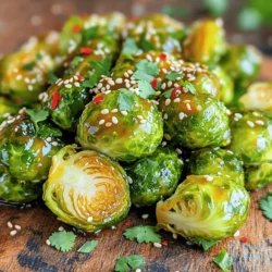 - 450 g Rosenkohl, vorbereitet und halbiert - 3 Esslöffel Olivenöl - 60 ml süße Chilisauce - 30 ml Sojasauce - 1 Esslöffel Honig - 2 Knoblauchzehen, fein gehackt - 1 Teelöffel frisch geriebener Ingwer - 1/4 Teelöffel rote Pfefferflocken (optional) - Sesamsamen und frischer Koriander zur Garnierung Um die besten Aromen aus deinen Rosenkohl-Köstlichkeiten herauszuholen, ist die Auswahl der Zutaten entscheidend. Der Rosenkohl bildet die Basis und benötigt frische, hochwertige Zutaten. Achte darauf, dass der Rosenkohl fest und grün ist. Olivenöl bringt gesunde Fette und hilft beim Rösten. Die süße Chilisauce fügt eine tolle süße und scharfe Note hinzu. Die Sojasauce verstärkt den Umami-Geschmack. Honig bringt eine zusätzliche Süße, die perfekt mit der Schärfe harmoniert. Der Knoblauch bringt einen starken, aromatischen Geschmack. Frisch geriebener Ingwer gibt einen würzigen Kick. Wenn du es schärfer magst, füge die roten Pfefferflocken hinzu. Für die Garnierung empfehle ich, Sesamsamen und frischen Koriander zu verwenden. Diese geben deinem Gericht nicht nur Farbe, sondern auch einen tollen Geschmack. Wenn du das komplette Rezept brauchst, schau dir das [Full Recipe] an. - Heize deinen Ofen auf 220°C vor. - Vermenge die Zutaten in einer großen Schüssel. Zuerst heizt du den Ofen auf 220°C vor. Diese hohe Temperatur hilft, die Rosenkohlhälften knusprig zu machen. Nimm dann eine große Schüssel. Hier gibst du die halbierten Rosenkohlhälften, das Olivenöl, die süße Chilisauce, die Sojasauce, den Honig, den gehackten Knoblauch und den geriebenen Ingwer hinein. Falls du es scharf magst, füge die roten Pfefferflocken hinzu. Rühre alles gut um. Achte darauf, dass jede Hälfte gut mit der Marinade bedeckt ist. - Mariniere die Rosenkohlhälften. - Verteile die Rosenkohlhälften auf einem Backblech. Jetzt kommt der Spaß! Mariniere die Rosenkohlhälften in der Schüssel. Achte darauf, dass sie gut umhüllt sind. Nimm dann ein Backblech und lege Backpapier darauf. Verteile die marinierten Rosenkohlhälften gleichmäßig auf dem Blech. So garen sie gleichmäßig und werden köstlich. - Röste die Rosenkohlhälften für 20-25 Minuten. - Wenden zur Halbzeit für gleichmäßiges Garen. Stelle das Backblech in den Ofen und röste die Rosenkohlhälften für 20 bis 25 Minuten. Nach der Hälfte der Zeit ist es wichtig, die Hälften umzudrehen. So werden sie von allen Seiten gleichmäßig gar und schön knusprig. Die Zeit im Ofen verwandelt sie in eine leckere, süß-scharfe Beilage. Nach dem Rösten nimm das Blech heraus und lasse die Rosenkohlhälften kurz abkühlen. Vor dem Servieren kannst du sie mit Sesamsamen und frischem Koriander garnieren. Für das vollständige Rezept, schau dir die gesamte Anleitung an. Die richtige Röstdauer und -temperatur sind entscheidend. Heize deinen Ofen auf 220°C vor. Röste die Rosenkohlhälften 20 bis 25 Minuten. Sie sollten zart und karamellisiert sein. Wende sie zur Halbzeit, damit sie gleichmäßiger garen. Das Wenden sorgt dafür, dass alle Seiten schön gebräunt werden. Verwende frische Zutaten, um den besten Geschmack zu erzielen. Frischer Knoblauch und Ingwer bringen viel Aroma. Balanciere die Süße der Chilisauce mit etwas Sojasauce. Diese Mischung macht jede Bissen spannend. Wenn du es schärfer magst, füge rote Pfefferflocken hinzu. Diese geben dem Gericht eine schöne Tiefe. Präsentiere die süßscharfen Rosenkohlhälften ansprechend. Verwende eine große Servierplatte. Streue Sesamsamen darüber für einen schönen Kontrast. Frischer, gehackter Koriander bringt Farbe und Geschmack. Du kannst auch ein paar Limettenviertel dazu legen. So können deine Gäste nach Belieben mehr Frische hinzufügen. {{image_4}} Möchtest du eine vegane Version? Nutze Agavendicksaft statt Honig. Agavendicksaft sorgt für die gleiche Süße, ohne tierische Produkte. Du kannst auch andere Gemüse hinzufügen. Brokkoli oder Karotten passen gut zu diesem Gericht. Das gibt mehr Textur und Farbe. Wenn du glutenfrei kochen möchtest, gibt es einfache Lösungen. Tausche die normale Sojasauce gegen glutenfreie Sojasauce aus. Das sorgt für den gleichen tollen Geschmack. Achte darauf, die Etiketten zu lesen. So sicherst du, dass alle Zutaten glutenfrei sind. Experimentiere mit verschiedenen Saucen und Gewürzen. Probiere Teriyaki-Sauce für einen süßeren Geschmack. Oder füge etwas Sesamsauce hinzu für mehr Tiefe. Du kannst auch mit frischen Kräutern spielen. Koriander oder Petersilie geben deinem Gericht eine neue Dimension. Um die Reste der süßscharfen Rosenkohl-Pfanne gut zu lagern, kühle sie schnell ab. Stelle sie in einen luftdichten Behälter. So bleiben sie frisch. Du kannst die Reste bis zu drei Tage im Kühlschrank aufbewahren. Achte darauf, dass der Behälter gut verschlossen ist. Dies hilft, Gerüche zu vermeiden und die Qualität zu erhalten. Wenn es Zeit ist, die Reste zu essen, erwärme sie vorsichtig. Der Ofen ist ideal, um die Knusprigkeit zu bewahren. Heize den Ofen auf 180°C vor. Lege die Reste auf ein Backblech und erwärme sie für etwa 10-15 Minuten. Du kannst auch eine Pfanne verwenden. Füge etwas Öl hinzu und brate die Reste kurz an, bis sie heiß sind. So bleiben sie lecker und appetitlich. Um matschiges Gemüse zu vermeiden, ist die Lagerung wichtig. Lagere den Rosenkohl nicht in einer feuchten Umgebung. Wenn du die Reste wieder aufwärmst, achte darauf, sie nicht zu lange zu erhitzen. Dies kann die Textur schädigen. Ein kurzer, heißer Garprozess ist der Schlüssel. So bleibt der Rosenkohl knackig und köstlich. Um den Geschmack deiner süß-scharfen Rosenkohl-Pfanne zu verbessern, kannst du einige Gewürze hinzufügen. Probiere Kreuzkümmel oder Paprika. Beide bringen eine schöne Tiefe. Du kannst auch frische Kräuter wie Petersilie oder Thymian verwenden. Diese Kräuter ergänzen die süße und scharfe Note. Ein Spritzer Limettensaft gibt Frische. Das sorgt für einen tollen Kontrast zu den Chilis. Ja, du kannst die süß-scharfen Rosenkohlhälften im Voraus zubereiten. Marinier die Rosenkohlhälften einfach einige Stunden vorher. Bewahre sie in einem Kühlschrank auf. Das lässt die Aromen besser ziehen. Röste sie dann kurz vor dem Servieren. So bleiben sie frisch und knackig. Süß-scharfe Rosenkohl passen gut zu verschiedenen Beilagen. Du kannst gebratenen Reis oder Quinoa servieren. Beide Optionen sind nahrhaft und lecker. Auch gegrilltes Hähnchen oder Tofu ergänzen die Aromen. Wenn du etwas Leichtes suchst, probiere einen grünen Salat. Diese Kombinationen machen dein Gericht bunt und einladend. Das komplette Rezept für die Süßscharfe Rosenkohl-Pfanne findest du hier: [Full Recipe]. Die süß-scharfe Rosenkohl-Pfanne ist einfach zuzubereiten und sehr schmackhaft. Mit frischem Gemüse, einfachen Zutaten und cleveren Tipps gelingt sie perfekt. Du kannst die Röstergebnisse durch Wenden und die richtige Backzeit optimieren. Variationen und Aufbewahrungstipps helfen dir, kreativ zu bleiben. Denke daran, mit verschiedenen Gewürzen und Saucen zu experimentieren. So wird dein Gericht immer wieder neu und spannend. Probier es aus und genieße die Aromen!