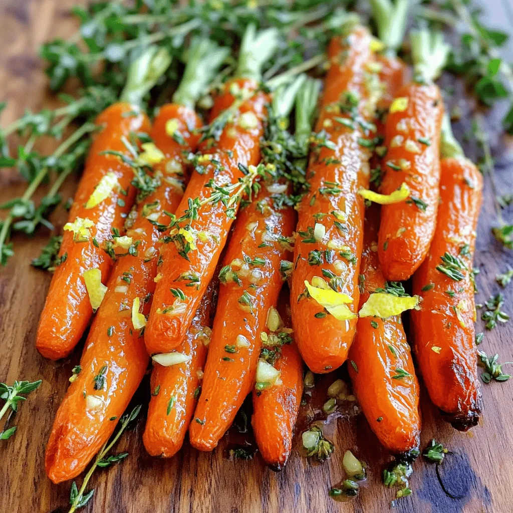Knoblauch Kräuter geröstete Karotten köstlich zubereiten