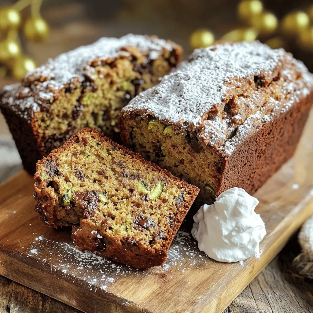- 1 Tasse geriebene Zucchini (etwa 1 mittelgroße Zucchini) - 1 Tasse Weizenmehl (all-purpose flour) - 1/2 Tasse Vollkornmehl - 1/2 Teelöffel Natron - 1/2 Teelöffel Backpulver - 1/2 Teelöffel Salz - 1 Teelöffel gemahlener Zimt - 1/2 Tasse Kristallzucker - 1/2 Tasse brauner Zucker, gepackt - 1/3 Tasse Pflanzenöl - 2 große Eier - 1 Teelöffel Vanilleextrakt Ich verwende geriebene Zucchini für Feuchtigkeit. Sie macht das Brot saftig. Das Mehl gibt Struktur. Natron und Backpulver helfen bei der Lockerung. Zucker bringt Süße und Geschmack. Eier binden alles zusammen und geben dem Brot eine schöne Textur. - 1 Tasse Zartbitterschokoladenstückchen - 1/2 Tasse gehackte Walnüsse (optional) Zartbitterschokoladenstückchen bringen einen tollen Geschmack. Sie schmelzen und machen das Brot noch besser. Walnüsse sind knusprig und fügen eine schöne Textur hinzu. Du kannst sie weglassen, wenn du magst. - Mengen für 10 Portionen Dieses Rezept ergibt zehn Stücke. Perfekt für die Familie oder Freunde. Du kannst das Brot auch einfrieren. So hast du immer einen leckeren Snack bereit. Wenn du das Brot schneidest, achte darauf, dass es ganz abgekühlt ist. So bleibt die Form schön und das Brot bricht nicht. Für das vollständige Rezept schaue dir die Anleitung an. Heize deinen Ofen auf 175°C vor. Dies ist die perfekte Temperatur für unser Zucchini-Brot. Fette eine 23x13 cm große Kastenform ein. Alternativ kannst du die Form mit Backpapier auslegen. Das hilft, das Brot leichter zu entnehmen. Nimm eine mittelgroße Schüssel. Reibe eine mittelgroße Zucchini und gib sie in die Schüssel. Füge 1/3 Tasse Pflanzenöl hinzu. Dann kommen 1/2 Tasse Kristallzucker und 1/2 Tasse brauner Zucker dazu. Schlage 2 große Eier und 1 Teelöffel Vanilleextrakt hinein. Rühre alles gut um, bis es gut vermischt ist. Nimm eine große Schüssel. Vermische 1 Tasse Weizenmehl und 1/2 Tasse Vollkornmehl. Füge 1/2 Teelöffel Natron, 1/2 Teelöffel Backpulver und 1/2 Teelöffel Salz hinzu. Gib 1 Teelöffel gemahlenen Zimt dazu. Rühre die trockenen Zutaten gut um, damit sie gleichmäßig verteilt sind. Für das vollständige Rezept kannst du [Full Recipe] nachlesen. Um das beste Zucchini-Brot zu backen, achte auf die Backzeit und Temperatur. Heize deinen Ofen auf 175°C vor. Backe das Brot für 50 bis 60 Minuten. Ein Zahnstocher sollte sauber herauskommen. Wenn er noch Teig hat, backe es etwas länger. Jeder Ofen ist anders, also sieh nach! Ein häufiger Fehler ist das Übermischen des Teigs. Rühre die Zutaten nur, bis sie gerade vermischt sind. Klumpen sind in Ordnung. Wenn du zu viel rührst, wird das Brot hart. Achte auch darauf, dass du die Zucchini gut abtropfen lässt. Zu viel Wasser macht den Teig nass. Für ein tolles Geschmackserlebnis serviere das Zucchini-Brot warm. Ein Klecks Schlagsahne oder etwas Vanilleeis dazu macht es besonders lecker. Du kannst auch etwas Puderzucker oben drauf streuen. Das macht es schmackhaft und sieht schön aus. {{image_4}} Für glutenfreies Chocolate Chip Zucchini Bread kannst du zwei Dinge tun. Ersetze das Weizenmehl durch glutenfreies Mehl. Eine Mischung aus Reismehl und Kartoffelstärke funktioniert gut. Achte darauf, dass das glutenfreie Mehl eine ähnliche Konsistenz hat. Du kannst auch etwas Xanthan hinzugeben, um die Textur zu verbessern. Wenn du eine vegane Version machen möchtest, ersetze die Eier. Du kannst 1/4 Tasse Apfelmus oder 1/4 Tasse Leinsamen verwenden. Mische 1 Esslöffel gemahlenen Leinsamen mit 3 Esslöffeln Wasser. Lass es 5 Minuten ruhen, bis es gelartig wird. Das gibt deinem Brot die richtige Struktur und Feuchtigkeit. Du kannst das Rezept nach Belieben anpassen. Füge 1/2 Tasse gehackte Walnüsse oder Pekannüsse hinzu für mehr Crunch. Gewürze wie Muskatnuss oder Ingwer können auch einen tollen Geschmack bringen. Du kannst auch 1 Teelöffel Kakaopulver hinzufügen, um den Schokoladengeschmack zu verstärken. Mit diesen Variationen wird dein Chocolate Chip Zucchini Bread einzigartig und lecker. Probiere sie aus und finde deinen Favoriten! Bewahre dein Chocolate Chip Zucchini Bread bei Raumtemperatur auf. Stelle es in einen Luftdichten Behälter. Das Brot bleibt so frisch und saftig. Wenn du es länger aufbewahren möchtest, lege es in den Kühlschrank. So hält es sich noch länger, wird aber etwas fester. Dein Zucchini-Brot bleibt bis zu fünf Tage frisch, wenn du es richtig lagerst. Nach dieser Zeit kann es trocken werden. Achte darauf, es in ein Tuch zu wickeln. Das hilft, die Feuchtigkeit zu halten. Wenn du die beste Qualität möchtest, genieße es frisch! Du kannst das Zucchini-Brot auch einfrieren. Schneide es in Scheiben. Wickel jede Scheibe in Frischhaltefolie. Lege die Scheiben in einen Gefrierbeutel. So kannst du sie bis zu drei Monate aufbewahren. Wenn du das Brot auftauen möchtest, lasse es einfach bei Raumtemperatur stehen. Alternativ kannst du es auch kurz in der Mikrowelle erwärmen. So bleibt es lecker und saftig! Selbstgemachtes Zucchini-Brot bleibt frisch, wenn du es richtig lagerst. Du kannst es bei Raumtemperatur in einem luftdichten Behälter aufbewahren. So bleibt es bis zu fünf Tage lecker. Wenn du es länger aufbewahren möchtest, lege es in den Kühlschrank. Dort hält es bis zu zwei Wochen. Einfrieren ist auch eine gute Option. Wickele das Brot gut in Frischhaltefolie und lege es in einen Gefrierbeutel. So bleibt es bis zu drei Monate frisch. Ja, du kannst Zucchini-Brot auch mit anderen Früchten machen. Äpfel, Bananen oder sogar Ananas sind tolle Optionen. Diese Früchte bringen zusätzlichen Geschmack und Feuchtigkeit. Wenn du Äpfel verwendest, schneide sie klein und gib sie in den Teig. Bei Bananen kannst du sie zerdrücken und in die Mischung einrühren. Probiere es aus und finde deine Lieblingskombination! Um dein Zucchini-Brot saftig zu halten, gibt es einige Tipps. Nutze frische, saftige Zucchini. Reibe sie grob und drücke überschüssiges Wasser aus. Das verhindert, dass der Teig zu nass wird. Verwende auch eine Mischung aus normalem und Vollkornmehl. Das macht das Brot nahrhaft und gibt ihm eine tolle Textur. Achte darauf, die Zutaten nicht zu stark zu mischen. Ein paar Klumpen sind in Ordnung. So bleibt das Brot schön fluffig. Für das beste Ergebnis folge dem [Full Recipe]. So zauberst du ein köstliches, saftiges Zucchini-Brot! Im Artikel haben wir alle wichtigen Aspekte des Zucchini-Brots behandelt. Wir schauten uns die Hauptzutaten wie Zucchini und Mehl an, bevor wir zur Schritt-für-Schritt-Anleitung übergingen. Tipps und Variationen halfen, dein Brot zu perfektionieren. Das richtige Lagern verlängert die Frische. Denke daran, Fehler zu vermeiden und Spaß beim Backen zu haben. Experimentiere mit neuen Geschmäckern und genieße dein selbstgemachtes Zucchini-Brot!