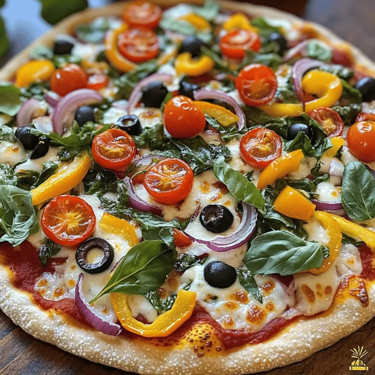 Um die beste Garten Gemüse Pizza zu machen, brauchen wir frische und leckere Zutaten. Hier ist, was Sie benötigen: - 1 fertiger Pizzateig (oder selbstgemacht nach Wunsch) - 1 Tasse Marinara-Sauce - 1 ½ Tassen geriebener Mozzarella-Käse - ½ Tasse Paprika (gemischte Farben), gewürfelt - 1 kleine rote Zwiebel, dünn geschnitten - 1 Tasse frische Spinatblätter, grob gehackt - ½ Tasse Cherrytomaten, halbiert - ½ Tasse schwarze Oliven, in Scheiben Diese Zutaten bringen Farbe und Geschmack auf Ihre Pizza. Kombinieren Sie sie, um eine schöne Mischung zu schaffen. Die richtigen Gewürze machen den Unterschied. Hier sind die Gewürze, die Sie brauchen: - 1 Teelöffel getrockneter Oregano - 1 Teelöffel Knoblauchpulver - Olivenöl zum Beträufeln - Salz und Pfeffer nach Geschmack Oregano und Knoblauch verleihen der Pizza einen tollen Geschmack. Das Olivenöl sorgt für eine schöne Kruste. Die Zutaten sind nicht nur lecker, sondern auch gesund. Hier sind einige Nährstoffe, die Sie erwarten können: - Mozzarella-Käse liefert Calcium und Protein. - Paprika ist reich an Vitamin C. - Spinat bietet Eisen und Ballaststoffe. - Cherrytomaten sind voller Antioxidantien. Diese Nährstoffe machen die Pizza zu einer guten Wahl. Genießen Sie die Garten Gemüse Pizza und fühlen Sie sich gut dabei! Zuerst bereiten Sie den Pizzateig vor. Wenn Sie einen fertigen Teig nutzen, folgen Sie den Anweisungen auf der Verpackung. Wollen Sie einen eigenen Teig machen? Mischen Sie Mehl, Wasser, Hefe und Salz. Kneten Sie den Teig, bis er glatt ist. Lassen Sie ihn dann an einem warmen Ort aufgehen. Nach etwa 30 Minuten sollte er doppelt so groß sein. Rollen Sie den Teig auf einer bemehlten Fläche aus. Machen Sie einen Kreis oder ein Rechteck, ganz wie Sie mögen. Heizen Sie den Ofen auf 245 °C vor. Legen Sie den ausgerollten Teig auf ein Backblech oder einen heißen Pizzastein. Verteilen Sie die Marinara-Sauce gleichmäßig auf dem Teig. Lassen Sie dabei einen kleinen Rand für den Pizzarand. Dann streuen Sie den geriebenen Mozzarella-Käse großzügig über die Sauce. Der Käse wird beim Backen schön schmelzen. Jetzt kommt der spaßige Teil: das Gemüse! Nehmen Sie eine große Schüssel. Geben Sie gewürfelte Paprika, geschnittene rote Zwiebel, gehackten Spinat, halbierte Cherrytomaten und geschnittene schwarze Oliven hinein. Würzen Sie die Mischung mit Oregano, Knoblauchpulver, Salz und Pfeffer. Mischen Sie alles gut. Verteilen Sie die Gemüsemischung gleichmäßig auf dem Käse. Fertig! Jetzt ist Ihre Pizza bereit für den Ofen. Für das komplette Rezept schauen Sie sich die [Full Recipe] an und genießen Sie das Kochen! Der Schlüssel zu einem großartigen Pizzateig liegt in der Ruhe. Verwende hochwertige Zutaten. Mische Mehl, Wasser, Hefe und Salz. Knete den Teig gut durch. Lass ihn dann für mindestens eine Stunde ruhen. Das gibt dem Teig Zeit, um zu wachsen. So wird er luftiger und elastischer. Für eine knusprige Pizza ist die Temperatur entscheidend. Heize deinen Ofen auf 245°C vor. Ein Pizzastein hilft, die Hitze gleichmäßig zu verteilen. Wenn du keinen Pizzastein hast, benutze ein Backblech. Backe die Pizza in der unteren Hälfte des Ofens. So wird der Boden schön knusprig. Achte darauf, die Pizza nicht zu lange zu backen, damit der Käse nicht verbrennt. Um deiner Garten Gemüse Pizza mehr Geschmack zu verleihen, füge zusätzliche Gewürze hinzu. Ein Hauch von Chili-Flocken bringt Schärfe. Frischer Oregano oder Thymian kann den Geschmack vertiefen. Ein Spritzer Zitronensaft kurz vor dem Servieren bringt Frische. Experimentiere mit deinen Lieblingsgewürzen. So machst du deine Pizza einzigartig. {{image_4}} Wenn Sie eine vegane Garten Gemüse Pizza machen wollen, gibt es viele Optionen. Ersetzen Sie den Käse durch eine Mischung aus Nüssen oder Hefeflocken. Nüsse geben einen tollen Geschmack und eine cremige Textur. Verwenden Sie auch pflanzliche Milchprodukte. Soja- oder Mandeljoghurt sind gute Alternativen. Machen Sie die Marinara-Sauce einfach selbst, um sicherzugehen, dass sie vegan ist. Wenn Sie keinen Mozzarella verwenden möchten, probieren Sie andere Käsesorten. Feta oder Ziegenkäse bringen einen neuen Geschmack. Für eine milde Note ist Ricotta eine gute Wahl. Veganer Käse aus Mandeln oder Cashews ist ebenfalls eine Option. Diese Alternativen sorgen für Abwechslung und machen die Pizza interessant. Die Wahl der Gemüsesorten hängt von der Saison ab. Im Frühling sind Spargel und Zucchini frisch und lecker. Im Sommer sind Tomaten und Paprika am besten. Im Herbst passen Kürbis und Brokkoli gut. Wintergemüse wie Rosenkohl oder Karotten sind ebenfalls lecker. Variieren Sie die Gemüse je nach Jahreszeit für den besten Geschmack. Für das vollständige Rezept schauen Sie bitte in die Sektion "Garten Gemüse Pizza" oben. Wenn Sie Pizza übrig haben, lassen Sie sie ganz abkühlen. Wickeln Sie die Stücke in Frischhaltefolie oder legen Sie sie in einen luftdichten Behälter. So bleibt die Pizza frisch. Lagern Sie die Reste im Kühlschrank. Sie sind dort bis zu drei Tage haltbar. Das Einfrieren ist eine gute Option. Wickeln Sie die Pizza in Frischhaltefolie und dann in Alufolie. Dies schützt sie vor Frostschäden. Sie können die Pizza bis zu drei Monate im Gefrierfach aufbewahren. Achten Sie darauf, das Datum zu notieren, damit Sie wissen, wann sie eingefroren wurde. Um die Pizza wieder zu erwärmen, heizen Sie den Ofen auf 175°C vor. Legen Sie die Stücke auf ein Backblech. Backen Sie sie für etwa 10-15 Minuten. Dies sorgt dafür, dass der Boden knusprig bleibt. Alternativ können Sie eine Pfanne verwenden. Erhitzen Sie die Pizza bei niedriger Temperatur, bis sie warm ist. So bleibt die Pizza lecker und frisch. Eine Portion Garten Gemüse Pizza hat etwa 250 bis 300 Kalorien. Die genaue Zahl hängt von den Zutaten ab. Wenn Sie mehr Käse oder Öl verwenden, steigen die Kalorien. Sie können auch kalorienärmere Zutaten wählen. Ja, Sie können viele verschiedene Gemüse verwenden. Zucchini, Brokkoli und Auberginen passen gut. Seien Sie kreativ und nutzen Sie, was Sie mögen oder was in der Saison ist. Frisches Gemüse macht die Pizza noch besser. Garten Gemüse Pizza ist in vielen Pizzerien erhältlich. Viele Restaurants bieten auch vegane oder vegetarische Optionen an. Wenn Sie keine Lust haben zu kochen, prüfen Sie lokale Lieferdienste. Sie können auch die vollständige Rezeptanleitung für eine hausgemachte Version nutzen. Um eine köstliche Garten Gemüse Pizza zu machen, brauchst du frische Zutaten und gute Gewürze. Der Pizzateig ist die Basis, und mit der richtigen Anleitung wirst du ihn perfekt hinbekommen. Denke an Kräuter und Öle, um den Geschmack zu verbessern. Egal, ob du eine vegane Variante wählst oder Reste einfrierst, es gibt viele Optionen. Vertraue diesen Tipps und sieh gerne in die FAQs. So wird jedes Mal deine Pizza ein Hit!