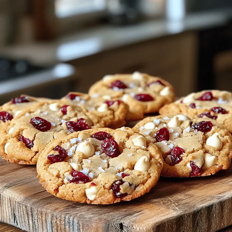Für die leckeren White Chocolate Cranberry Cookies benötigst du folgende Zutaten: - 225 g ungesalzene Butter, weich - 150 g brauner Zucker, fest gepackt - 100 g Kristallzucker - 2 große Eier - 1 Teelöffel Vanilleextrakt - 280 g Weizenmehl - 1 Teelöffel Backnatron - 1/2 Teelöffel Salz - 150 g getrocknete Cranberries - 150 g weiße Schokoladenstückchen - 75 g gehackte Pekannüsse (optional) Achte auf die Qualität der Zutaten. Die Butter sollte weich sein, damit sie sich gut vermischt. Verwende frische Eier für den besten Geschmack. Die Cranberries bringen eine süß-säuerliche Note. Achte darauf, dass sie ungesüßt sind, wenn du den Zuckergehalt reduzieren möchtest. Die weiße Schokolade sollte von guter Qualität sein, denn sie gibt den Keksen einen tollen Geschmack. - Butter: Wähle echte Butter, keine Margarine. Sie gibt den Keksen einen reichhaltigen Geschmack. - Zucker: Brauner Zucker gibt Feuchtigkeit und Tiefe. Kristallzucker sorgt für die perfekte Struktur. - Mehl: Verwende hochwertiges Weizenmehl, damit die Kekse gut aufgehen. - Nüsse: Wenn du Pekannüsse verwendest, kaufe sie ganz und hacke sie selbst. So bleiben sie frisch und knusprig. - Cranberries und Schokolade: Achte auf Bio-Qualität, wenn möglich. Das macht einen großen Unterschied im Geschmack. Zuerst heize deinen Ofen auf 175°C vor und lege zwei Backbleche mit Backpapier aus. In einer großen Schüssel schlage die weiche Butter mit braunem Zucker und Kristallzucker. Nutze einen elektrischen Mixer, bis die Mischung fluffig ist. Füge dann die Eier einzeln hinzu. Schlage gut nach jeder Zugabe. Danach mische den Vanilleextrakt unter. In einer anderen Schüssel vermische das Weizenmehl, Backnatron und Salz. Füge die trockenen Zutaten nach und nach zu den feuchten Zutaten hinzu. Rühre, bis alles gerade vermengt ist. Jetzt ist es Zeit für die leckeren Zutaten. Falte vorsichtig die getrockneten Cranberries, weißen Schokoladenstückchen und die gehackten Pekannüsse in den Teig. Mit einem Kekslöffel oder Esslöffel setze runde Teigportionen auf die vorbereiteten Backbleche. Achte darauf, genug Platz zwischen den Keksen zu lassen. So laufen sie beim Backen auseinander. Backe die Kekse für 10-12 Minuten. Die Ränder sollten leicht goldbraun sein. Die Kekse sind noch weich, aber sie festigen sich beim Abkühlen. Lass die Kekse fünf Minuten auf den Backblechen abkühlen. Danach setze sie auf ein Kuchengitter, um vollständig abzukühlen. Serviere die Kekse auf einer schönen Platte. Du kannst sie auch in einem Glasgefäß mit einem Band präsentieren. Das macht sie zu einem charmanten Geschenk. Ein häufiger Fehler ist, die Butter zu kalt zu verwenden. Sie sollte weich sein, aber nicht geschmolzen. Achten Sie darauf, die Zutaten gut zu mischen, um die perfekte Textur zu erreichen. Wenn Sie die Kekse zu nah setzen, laufen sie beim Backen zusammen. Lassen Sie genug Platz! Überbacken ist ein weiterer Fehler. Die Kekse sollten leicht goldbraun am Rand sein und in der Mitte noch weich. Um perfekte Kekse zu backen, messen Sie die Zutaten genau. Verwenden Sie einen Küchenmaß, um die Mengen zu überprüfen. Fügen Sie die Eier nacheinander hinzu und schlagen Sie gut. Das sorgt für eine gleichmäßige Mischung. Falten Sie die Cranberries und Schokolade vorsichtig ein, damit sie nicht zerdrückt werden. So bleibt die Füllung schön und ganz. Jeder Ofen ist anders. Prüfen Sie die Kekse nach 10 Minuten. Wenn sie noch zu weich sind, lassen Sie sie länger backen. Bei einem Umluftofen kann die Backzeit kürzer sein. Notieren Sie sich die Zeit, die für Ihren Ofen funktioniert. So finden Sie die perfekte Backzeit für Ihre White Chocolate Cranberry Cookies. {{image_4}} Wenn Sie glutenfreie Kekse machen wollen, verwenden Sie glutenfreies Mehl. Achten Sie darauf, eine Mischung zu wählen, die gut für Backen geeignet ist. Diese Mehle haben oft andere Zutaten, die helfen, die Struktur zu halten. Prüfen Sie immer die Packung, um sicherzustellen, dass es wirklich glutenfrei ist. Es gibt viele Möglichkeiten, Ihren Keksen eine neue Note zu geben. Statt Cranberries können Sie auch getrocknete Aprikosen oder Rosinen verwenden. Diese Früchte bringen eine andere Süße und Textur. Wenn Sie Nüsse mögen, probieren Sie Mandeln oder Walnüsse. Diese geben den Keksen einen tollen Crunch und Geschmack. Um den Keksen mehr Tiefe zu geben, fügen Sie Gewürze hinzu. Zimt oder Muskatnuss sind tolle Optionen. Ein Teelöffel Zimt kann die süßen Aromen der Schokolade und Früchte unterstreichen. Muskatnuss gibt einen warmen, würzigen Geschmack. Probieren Sie es aus und sehen Sie, was Ihnen am besten schmeckt! Um die Frische der White Chocolate Cranberry Cookies zu erhalten, bewahre sie in einem luftdichten Behälter auf. Ein kühler, trockener Ort ist ideal. Vermeide direkte Sonneneinstrahlung und Feuchtigkeit, denn diese können die Kekse schnell weich machen. Diese Kekse bleiben bei richtiger Lagerung etwa eine Woche frisch. Wenn du sie länger aufbewahren möchtest, kannst du sie auch einfrieren. Im Gefrierfach halten sie bis zu drei Monate. Stelle sicher, dass sie gut verpackt sind, um Gefrierbrand zu vermeiden. Um den besten Geschmack aus deinen Keksen herauszuholen, erhitze sie vor dem Servieren kurz. Lege sie für etwa 5 Minuten bei 150°C in den Ofen. So werden sie warm und die Schokolade schmilzt leicht. Das sorgt für ein köstliches, frisch gebackenes Gefühl! Um die Kekse weicher zu machen, verwenden Sie mehr Butter. Sie können auch etwas mehr Zucker hinzufügen. Ein weiterer Trick ist, die Kekse nicht zu lange zu backen. Nehmen Sie sie aus dem Ofen, wenn die Ränder leicht goldbraun sind. So bleiben sie innen weich und lecker. Ja, Sie können die weiße Schokolade gegen Milch- oder Zartbitterschokolade austauschen. Auch die Verwendung von Karamellstückchen gibt einen neuen Geschmack. Wenn Sie keine Schokolade möchten, probieren Sie Erdnussbutterstückchen oder sogar gefriergetrocknete Früchte. Wenn der Teig zu klebrig ist, fügen Sie ein wenig mehr Mehl hinzu. Arbeiten Sie das Mehl vorsichtig ein, um den Teig zu festigen. Stellen Sie sicher, dass Ihre Butter nicht zu warm ist, da dies den Teig klebrig macht. Kühlen Sie den Teig auch für 30 Minuten im Kühlschrank, wenn nötig. Die Zutaten sind der erste Schritt zu leckeren Keksen. Wir haben eine detaillierte Liste, hilfreiche Tipps und Hinweise zu hochwertigen Zutaten. Die Schritt-für-Schritt-Anleitung enthält alles, was du zum Backen brauchst. Tipps und Tricks helfen, häufige Fehler zu vermeiden. Du kannst das Rezept für glutenfreie Kekse anpassen oder verschiedene Früchte nutzen. Denke an die optimale Lagerung und Haltbarkeit der Kekse. Diese Tipps machen dein Keksbacken leichter und erfolgreicher. Probier es aus und genieße die Ergebnisse!