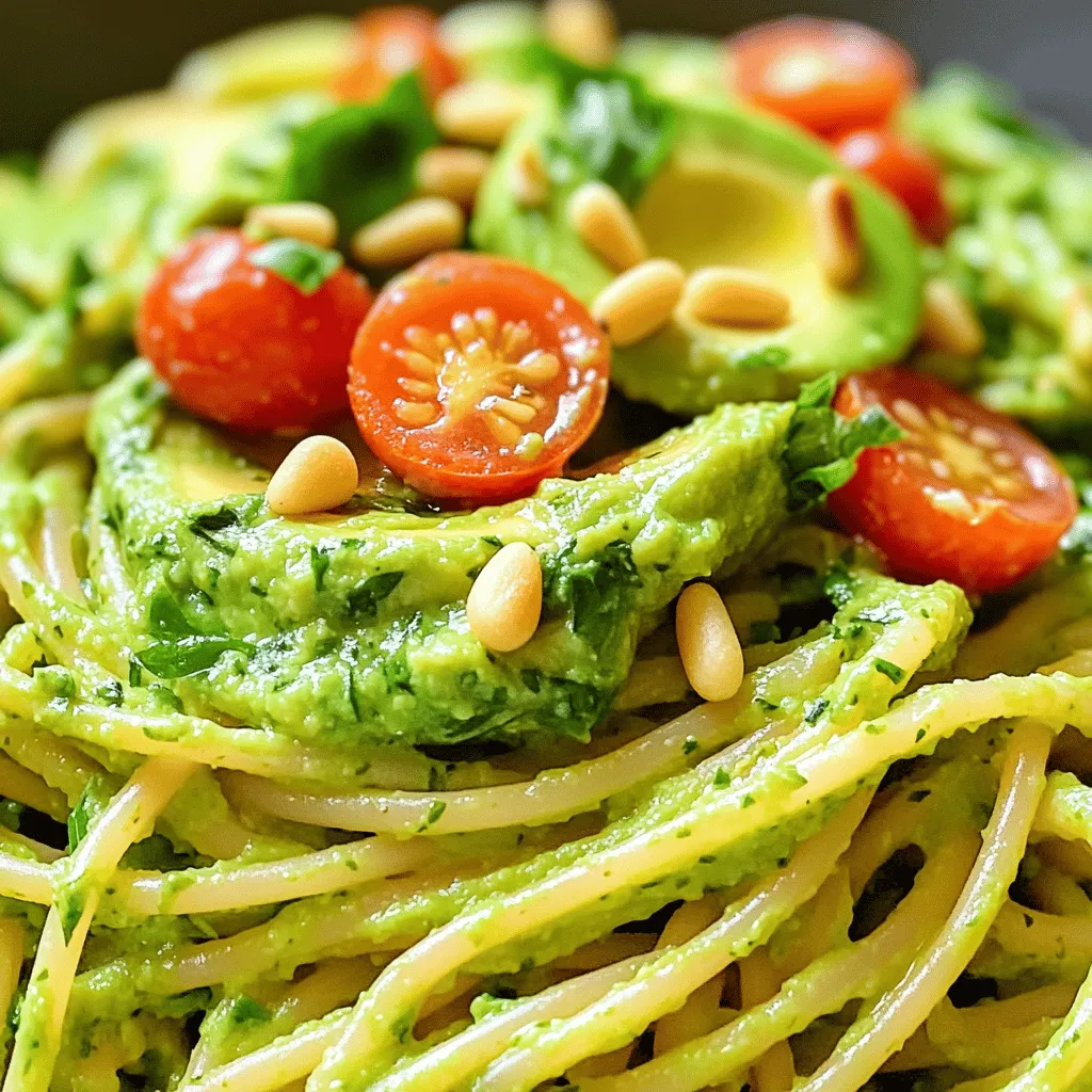 - 340 g Vollkornnudeln (Spaghetti oder Penne) - 2 reife Avocados - 1 Tasse frische Basilikumblätter - 1 Tasse frische Petersilienblätter Die Hauptzutaten sind einfach und gesund. Vollkornnudeln bieten Ballaststoffe und Geschmack. Reife Avocados bringen eine cremige Textur. Frische Kräuter wie Basilikum und Petersilie geben dem Gericht einen tollen Geschmack. - 1 Knoblauchzehe, fein gehackt - 2 Esslöffel Zitronensaft - 60 ml natives Olivenöl extra Knoblauch sorgt für einen intensiven Geschmack. Zitronensaft bringt Frische in die Sauce. Natives Olivenöl extra fügt gesunde Fette hinzu und macht die Sauce reichhaltig. Diese Zutaten sind wichtig für die perfekte Balance in diesem Rezept. - ½ Tasse Cherrytomaten, halbiert - ¼ Tasse Pinienkerne, geröstet (als Garnitur) - Geriebener Parmesan (optional, zum Servieren) Cherrytomaten bringen Farbe und Süße in das Gericht. Geröstete Pinienkerne fügen Knusprigkeit hinzu. Parmesan kann man optional verwenden für einen zusätzlichen Geschmack. Diese Extras machen die Pasta noch leckerer. Um die Vollkornnudeln zu kochen, bringe einen großen Topf mit Wasser zum Kochen. Füge eine gute Menge Salz hinzu. Gib die Nudeln in das sprudelnde Wasser. Koche sie nach Packungsanweisung al dente. Das dauert in der Regel etwa 8 bis 10 Minuten. Bevor du die Nudeln abgießt, fange 120 ml des Nudelwassers auf. Das Wasser enthält Stärke und hilft, die Sauce später zu binden. Nach dem Abgießen stellst du die Nudeln beiseite. Jetzt kommt der spaßige Teil – die grüne Göttin Sauce! Nimm eine Küchenmaschine und füge die reifen Avocados, frische Basilikum- und Petersilienblätter, die fein gehackte Knoblauchzehe, Zitronensaft, Olivenöl, Salz und Pfeffer hinzu. Mixe alles gut, bis die Sauce schön glatt und cremig ist. Wenn die Sauce zu dick ist, gib nach und nach etwas vom reservierten Nudelwasser dazu. So erhältst du die perfekte Konsistenz. Jetzt ist es Zeit, die Pasta und die Sauce zusammenzubringen. Gib die abgetropften Nudeln zurück in den Topf. Füge die grüne Göttin Sauce hinzu. Vermenge alles gut, damit die Nudeln gleichmäßig überzogen sind. Um das Gericht aufzupeppen, füge die halbierten Cherrytomaten vorsichtig hinzu. Sie bringen Farbe und Frische. Schmecke die Mischung nach Belieben mit Salz und Pfeffer ab. Um die Sauce zu verfeinern, können Sie verschiedene Gewürze hinzufügen. Frischer Zitronenabrieb bringt mehr Frische. Ein Hauch von Chili kann für eine scharfe Note sorgen. Wenn die Sauce zu dick ist, fügen Sie nach und nach etwas Nudelwasser hinzu. So erreichen Sie die perfekte cremige Konsistenz. Kochen Sie die Vollkornnudeln bis sie al dente sind. Das bedeutet, sie sollten weich, aber noch einen leichten Biss haben. Um klebrige Nudeln zu vermeiden, rühren Sie die Nudeln während des Kochens regelmäßig um. Achten Sie darauf, genügend Wasser zu verwenden. Dies hilft, die Nudeln locker zu halten. Richten Sie die Pasta mit frischen Kräutern an. Basilikum und Petersilie sehen toll aus und schmecken gut. Sie können auch andere Garnierungen ausprobieren, wie geröstete Pinienkerne oder gehackte Nüsse für zusätzlichen Crunch. Geriebener Parmesan ist eine leckere Option, wenn Sie ihn mögen. {{image_4}} Für alle, die glutenfrei essen, gibt es eine einfache Lösung. Du kannst glutenfreie Nudeln verwenden. Viele gute Marken bieten Alternativen, die den gleichen Geschmack haben. Achte darauf, dass sie die richtige Konsistenz bieten. So bleibt deine Avocado Green Goddess Pasta lecker und gesund. Wenn du vegan kochst, lass den Parmesan einfach weg. Du kannst auch veganen Käse nutzen. Es gibt viele tolle Sorten, die gut schmelzen. So bleibt der cremige Geschmack bestehen und du hast eine ganz vegane Version. Füge noch mehr Gemüse hinzu, um den Geschmack zu erweitern. Spinat und Erbsen passen perfekt zur Sauce. Sie bringen Farbe und Nährstoffe mit. Du kannst sie einfach kurz mit den Nudeln garen. So wird deine Pasta noch gesünder und schmackhafter. Um die Reste der Avocado Green Goddess Pasta frisch zu halten, lege sie in einen luftdichten Behälter. So bleibt die Pasta köstlich und sicher. Stelle den Behälter in den Kühlschrank. Dort hält sich die Pasta für etwa drei Tage. Die Avocado Sauce ist ein wenig anders. Sie kann bräunlich werden. Um dies zu verhindern, füge etwas Zitronensaft hinzu, bevor du sie lagerst. So bleibt die Farbe schön grün. Die Sauce hält sich auch etwa drei Tage im Kühlschrank. Wenn du viel Pasta gemacht hast, kannst du sie einfrieren. Teile die Pasta in Portionen auf. Lege die Portionen in Gefrierbeutel oder -behälter. Achte darauf, so viel Luft wie möglich zu entfernen. So bleibt die Pasta frisch. Zum Auftauen lege die gefrorene Pasta einfach in den Kühlschrank. Lasse sie dort über Nacht. Du kannst sie auch in der Mikrowelle aufwärmen. Füge etwas Wasser hinzu, um die Konsistenz zu verbessern. Verwende Reste kreativ! Du kannst die Pasta in einen Auflauf geben. Füge Gemüse oder Käse hinzu, um eine neue Mahlzeit zu kreieren. Eine weitere Idee ist, die Reste in einen Salat zu mischen. Das gibt frischen Geschmack und ist gesund. Du kannst auch eine neue Sauce machen und die Reste damit kombinieren. So wird jede Mahlzeit spannend und lecker. Um die Sauce cremiger zu machen, benutze mehr Avocados. Du kannst auch etwas mehr Olivenöl hinzufügen. Wenn die Sauce zu dick ist, gib langsam etwas vom Nudelwasser dazu. Das hilft, die perfekte Konsistenz zu erreichen. Ja, du kannst die Pasta im Voraus zubereiten. Koche die Nudeln und lasse sie abkühlen. Bewahre sie in einem luftdichten Behälter im Kühlschrank auf. Du kannst die Sauce ebenfalls im Voraus machen. Mische die Sauce erst kurz vor dem Servieren mit den Nudeln. So bleibt alles frisch. Zusätzlich zu Basilikum und Petersilie kannst du auch Koriander nutzen. Dill oder Minze bringen eine frische Note. Experimentiere mit verschiedenen Kräutern, um neue Geschmäcker zu entdecken. Die Avocado Green Goddess Pasta ist einfach und gesund. Du hast gelernt, wie du die Hauptzutaten auswählst und zubereitest. Die Kombination von Vollkornnudeln und frisch gepresstem Zitronensaft macht das Gericht einzigartig. Nutze die Tipps, um die perfekte Sauce zu kreieren und deine Pasta zu optimieren. Variiere das Rezept nach deinem Geschmack oder bewahre Reste clever auf. Probiere es aus und genieße diese köstliche, nahrhafte Mahlzeit. Das Kochen macht Spaß und du wirst überrascht sein, wie gut es schmeckt!