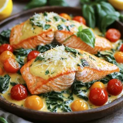 Für ein leckeres Gericht benötigst du: - 4 Lachsfilets - 2 Esslöffel Olivenöl - Salz und Pfeffer nach Geschmack - 3 Knoblauchzehen, fein gehackt - 1 Tasse Kirschtomaten, halbiert - 1 Tasse frischer Spinat - 1 Tasse Schlagsahne - 1/2 Tasse geriebener Parmesan-Käse - 1 Teelöffel getrocknete italienische Kräuter (Oregano, Basilikum, Thymian) - Saft von 1 Zitrone Diese Zutaten bringen Geschmack und Farbe auf deinen Teller. Der Lachs ist die Hauptzutat und sorgt für eine schöne Proteinquelle. Die Gewürze sind entscheidend für den Geschmack. Verwende Salz und Pfeffer, um die Lachsfilets zu würzen. Der Knoblauch gibt ein tolles Aroma und die italienischen Kräuter bringen ein mediterranes Gefühl. Der Saft von einer Zitrone sorgt für Frische und einen leichten Säurekick. Für eine vollständige Mahlzeit empfehle ich, den Lachs mit Beilagen zu servieren. Hier sind einige gute Optionen: - Reis oder Quinoa für eine sättigende Basis - Gedünstetes Gemüse wie Brokkoli oder grüne Bohnen - Ein frischer Salat mit Rucola und Tomaten Diese Beilagen ergänzen den cremigen Lachs perfekt und machen das Gericht noch besser. Zuerst sammeln wir alles, was wir brauchen. Hier sind die Zutaten: - 4 Lachsfilets - 2 Esslöffel Olivenöl - Salz und Pfeffer nach Geschmack - 3 Knoblauchzehen, fein gehackt - 1 Tasse Kirschtomaten, halbiert - 1 Tasse frischer Spinat - 1 Tasse Schlagsahne - 1/2 Tasse geriebener Parmesan-Käse - 1 Teelöffel getrocknete italienische Kräuter (Oregano, Basilikum, Thymian) - Saft von 1 Zitrone Stellen Sie sicher, dass alles frisch ist. Waschen Sie die Kirschtomaten und den Spinat. Hacken Sie den Knoblauch. Dies macht die Zubereitung viel einfacher. Würzen Sie die Lachsfilets mit Salz und Pfeffer. Seien Sie großzügig, damit der Geschmack gut durchkommt. Erhitzen Sie das Olivenöl in einer großen Pfanne bei mittlerer bis hoher Hitze. Legen Sie die Lachsfilets in die Pfanne. Braten Sie sie 4-5 Minuten auf jeder Seite. Sie sollten goldbraun und durchgegart sein. Nehmen Sie die Filets dann aus der Pfanne und legen Sie sie beiseite. In derselben Pfanne fügen Sie den gehackten Knoblauch hinzu. Braten Sie ihn für etwa 30 Sekunden an, bis er duftet. Geben Sie die halbierten Kirschtomaten dazu und kochen Sie sie für 2-3 Minuten. Sie sollten weich werden. Jetzt kommt der frische Spinat. Rühren Sie ihn ein, bis er verwelkt ist. Gießen Sie die Schlagsahne in die Pfanne und bringen Sie die Mischung zum Köcheln. Fügen Sie den geriebenen Parmesan und die getrockneten italienischen Kräuter hinzu. Rühren Sie gut um, bis der Käse schmilzt. Drücken Sie den Zitronensaft in die Sauce. Legen Sie die gebratenen Lachsfilets wieder in die Pfanne. Löffeln Sie die Sauce über jedes Filet. Lassen Sie alles für 2-3 Minuten kochen, damit der Lachs schön warm wird. Um den perfekten Lachs zuzubereiten, beginnen Sie mit frischen Filets. Frischer Lachs hat einen tollen Geschmack. Würzen Sie die Filets mit Salz und Pfeffer. Das hilft, den Geschmack zu verstärken. Erhitzen Sie das Olivenöl in einer großen Pfanne. Achten Sie darauf, dass das Öl heiß genug ist. Braten Sie die Filets 4-5 Minuten auf jeder Seite. So wird der Lachs außen knusprig und innen zart. Nehmen Sie die Filets aus der Pfanne, wenn sie goldbraun sind. Die Sauce ist der Star dieses Gerichts. Beginnen Sie mit dem Anbraten von Knoblauch. Achten Sie darauf, ihn nicht zu verbrennen. Fügen Sie die Kirschtomaten hinzu, bis sie weich werden. Dann kommt der frische Spinat. Kochen Sie ihn, bis er verwelkt ist. Jetzt gießen Sie die Schlagsahne in die Pfanne. Lassen Sie die Mischung köcheln. Fügen Sie den Parmesan und die Kräuter hinzu. Rühren Sie gut um, bis der Käse schmilzt. Zitronensaft gibt der Sauce Frische. Löffeln Sie die Sauce über den Lachs, um den Geschmack zu verstärken. Sie können das Rezept leicht anpassen. Mögen Sie es schärfer? Fügen Sie eine Prise Chili-Flocken hinzu. Für einen anderen Geschmack, probieren Sie verschiedene Kräuter. Frischer Dill oder Petersilie passen auch gut. Sie können auch Gemüse wie Zucchini oder Paprika hinzufügen. Diese bringen Farbe und zusätzliche Nährstoffe. Wenn Sie eine leichtere Version wollen, verwenden Sie fettarme Sahne. Das Rezept bleibt lecker, auch mit weniger Kalorien. {{image_4}} Für mehr Farbe und Geschmack können Sie verschiedene Gemüsesorten verwenden. Probieren Sie zum Beispiel Zucchini oder Paprika. Diese Gemüse bringen eine knackige Textur. Sie können auch Brokkoli oder grüne Bohnen hinzufügen. Diese Optionen passen gut zur cremigen Sauce. Wenn Sie eine leichtere Version wünschen, nutzen Sie fettarme Sahne. Diese reduziert die Kalorienzahl, bleibt aber cremig. Ersetzen Sie auch den Parmesan durch eine leichtere Käsealternative. Verwenden Sie mehr Spinat oder andere grüne Blätter, um das Gericht nahrhafter zu machen. Lachs ist nicht die einzige Option. Sie können auch Forelle oder Kabeljau verwenden. Diese Fische haben einen milden Geschmack und passen gut zur Sauce. Achten Sie darauf, die Garzeit anzupassen, da diese Fische schneller garen können. So bleibt Ihr Gericht saftig und lecker. Um die Reste des cremigen Toskanischen Lachses richtig zu lagern, nutzen Sie einen luftdichten Behälter. Lassen Sie den Lachs zuerst auf Raumtemperatur abkühlen. Dann decken Sie ihn gut ab. So bleibt er frisch und behält seinen Geschmack. Lagern Sie den Lachs im Kühlschrank. Sie können den übrig gebliebenen Lachs bis zu drei Tage im Kühlschrank aufbewahren. Achten Sie darauf, ihn innerhalb dieser Zeit zu essen, um die beste Qualität zu garantieren. Wenn Sie den Lachs länger aufbewahren möchten, können Sie ihn auch einfrieren. Um den Lachs wieder zu erwärmen, nutzen Sie eine Pfanne bei niedriger Hitze. Fügen Sie ein wenig Wasser oder Sahne hinzu, um die Sauce feucht zu halten. Decken Sie die Pfanne ab, damit der Lachs gleichmäßig warm wird. Dies hilft, den Lachs saftig zu halten und verhindert, dass er austrocknet. Um zu verhindern, dass der Lachs trocken wird, empfehle ich, die Filets nicht zu lange zu braten. Braten Sie sie nur 4-5 Minuten pro Seite. Wenden Sie die Filets vorsichtig, um sie nicht zu zerreißen. Verwenden Sie auch eine Pfanne mit etwas Olivenöl, um den Lachs saftig zu halten. Die cremige Sauce hilft ebenfalls, den Lachs feucht zu halten. Achten Sie darauf, den Lachs in die Sauce zu legen, bevor Sie ihn servieren. Ja, Sie können frischen Spinat durch gefrorenen Spinat ersetzen. Achten Sie darauf, den gefrorenen Spinat vorher gut abzutropfen. So vermeiden Sie eine wässrige Sauce. Der gefrorene Spinat hat einen ähnlichen Geschmack, kann aber eine andere Textur haben. Wenn Sie gefrorenen Spinat verwenden, fügen Sie ihn einfach etwas später in die Pfanne hinzu, damit er gleichmäßig erwärmt wird. Zu cremigem Toskanischem Lachs passen viele Beilagen gut. Hier sind einige Vorschläge: - Reis oder Quinoa für eine herzhafte Basis - Pasta, um die Sauce aufzunehmen - Gedünstetes Gemüse wie Brokkoli oder grüne Bohnen - Ein frischer Salat mit Zitronen-Dressing - Knoblauchbrot, um die Sauce zu genießen Diese Beilagen ergänzen den Geschmack des Lachses und machen das Gericht komplett. Diese Anleitung hat alles zu cremigem toskanischem Lachs abgedeckt. Wir haben die besten Zutaten, Gewürze und passende Beilagen besprochen. Zudem erkläre ich, wie man den Lachs perfekt anbrät und eine köstliche Sauce zubereitet. Die Tipps und Varianten helfen dir, das Rezept nach deinem Geschmack zu gestalten. Lagere und wärme den Lachs richtig auf, um seine Frische zu bewahren. Mit diesen Informationen wird dein Gericht sicher ein Erfolg!