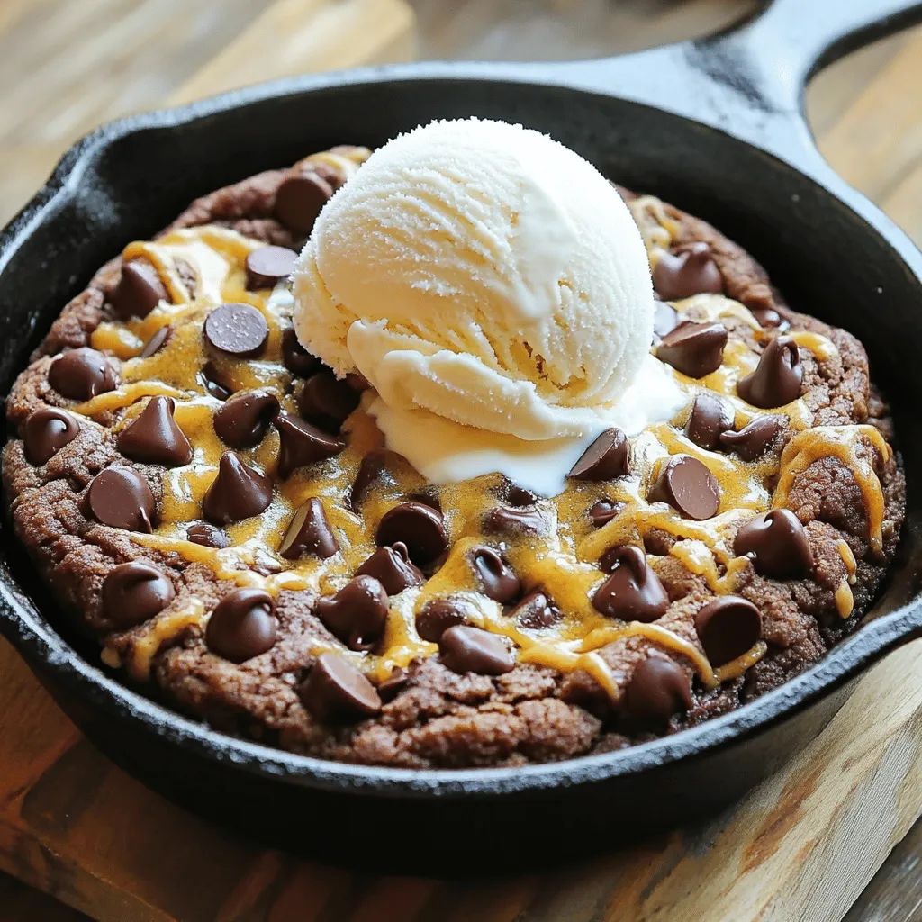Für die perfekte Schokoladenkeks-Pfanne brauchst du folgende Hauptzutaten: - 1 Tasse ungesalzene Butter, weich - 3/4 Tasse brauner Zucker, fest gepackt - 1/4 Tasse weißer Zucker - 1 großes Ei - 1 Teelöffel Vanilleextrakt - 2 Tassen Weizenmehl - 1 Teelöffel Natron - 1/2 Teelöffel Salz - 1 1/2 Tassen halbsüße Schokoladenstückchen Diese Zutaten sind wichtig für den Geschmack und die Konsistenz. Die Kombination von Butter und Zuckern sorgt für eine weiche Textur. Um deinem Keks einen besonderen Biss zu geben, kannst du folgende optionale Zutaten hinzufügen: - 1/2 Tasse gehackte Nüsse (Walnüsse oder Pekannüsse) Nüsse bringen einen tollen Crunch. Sie sind aber nicht nötig, wenn du sie nicht magst. Die Mengen sind perfekt für 8 Portionen. Du brauchst etwa 10 Minuten zum Vorbereiten und 30 Minuten zum Backen. Achte darauf, die Butter weich zu machen. So lässt sie sich gut mit den Zuckern vermengen. Wenn du alle Zutaten bereit hast, kannst du direkt mit dem Backen starten. Achte darauf, die Schokoladenstückchen gut unterzuheben, damit sie gleichmäßig verteilt sind. Heize deinen Ofen auf 175°C vor. Eine schwere Gusseisenpfanne eignet sich am besten. Sie sorgt für eine gleichmäßige Wärme. Stelle die Pfanne bereit, um später den Keksteig hineinzugeben. Nimm die weiche Butter und gib sie in die Pfanne. Stelle die Pfanne auf niedrige Hitze und schmelze die Butter. Rühre die Butter, bis sie ganz flüssig ist. Nimm die Pfanne vom Herd und lass sie etwas abkühlen. Füge dann den braunen und weißen Zucker hinzu. Rühre gut um, bis alles schön vermischt ist. In einer separaten Schüssel vermische das Mehl, das Natron und das Salz. Gebe diese Mischung nach und nach zur Butter-Zucker-Mischung in die Pfanne. Rühre vorsichtig, bis alles gut kombiniert ist. Achte darauf, nicht zu lange zu rühren, damit der Keks nicht hart wird. Jetzt kommen die Schokoladenstückchen und optional die Nüsse dazu. Heben sie vorsichtig unter den Teig. Verteile den Keksteig gleichmäßig in der Pfanne. Backe die Kekse 25-30 Minuten lang. Die Ränder sollten goldbraun sein, die Mitte bleibt leicht weich. Nehme die Pfanne aus dem Ofen. Lass den Keks für 5-10 Minuten abkühlen. Du kannst ihn direkt aus der Pfanne servieren. Eine Kugel Vanilleeis macht das Ganze noch besser. Genieß deinen warmen Schokoladenkeks! Um die perfekte Konsistenz für deinen Schokoladenkeks zu erreichen, achte auf diese Punkte: - Verwende weiche Butter. Sie macht den Teig geschmeidig. - Mische die Zutaten nicht zu lange. So bleibt der Keks weich. - Lass den Keks nach dem Backen etwas abkühlen, bevor du ihn schneidest. Es gibt viele Wege, deinen Keks zu variieren: - Füge Nüsse hinzu wie Walnüsse oder Pekannüsse. Sie geben einen tollen Biss. - Nutze verschiedene Schokoladensorten. Dunkle Schokolade bringt einen intensiven Geschmack. - Probiere Gewürze, wie Zimt oder Muskatnuss, für einen besonderen Kick. Die richtigen Utensilien machen das Backen einfacher: - Eine Gusseisenpfanne ist ideal. Sie verteilt die Wärme gleichmäßig. - Ein guter Rührlöffel hilft, alle Zutaten gut zu vermengen. - Ein Teigschaber sorgt dafür, dass du den Teig komplett aus der Schüssel bekommst. {{image_4}} Eine tolle Möglichkeit, den Schokoladenkeks zu verändern, ist die Zugabe von Nüssen. Walnüsse und Pekannüsse sind die besten Optionen. Sie bringen einen knackigen Biss in den weichen Keks. Ich empfehle, die Nüsse grob zu hacken und sie unter den Teig zu mischen. So erhält jeder Biss mehr Textur und Geschmack. Bei der Menge kannst du etwa 1/2 Tasse Nüsse hinzufügen. Das sorgt für eine köstliche Mischung. Du kannst auch verschiedene Schokoladensorten verwenden. Halbsüße Schokoladenstückchen sind großartig, aber du kannst auch Zartbitter oder weiße Schokolade ausprobieren. Eine Kombination dieser Sorten macht den Keks noch interessanter. Zum Beispiel, mische halbsüße und weiße Schokolade in gleichen Teilen. So erhältst du einen süßen und reichhaltigen Keks, der viele Geschmäcker anspricht. Wenn du glutenfrei backen möchtest, gibt es einfache Alternativen. Ersetze das Weizenmehl durch eine glutenfreie Mehlmischung. Achte darauf, dass die Mischung auch für Backwaren geeignet ist. Du kannst auch Mandelmehl verwenden, um eine nussige Note zu erhalten. Die Konsistenz kann leicht variieren, also halte etwas extra Flüssigkeit bereit. Experimentiere mit der Menge, bis der Teig die richtige Dicke hat. So kannst du einen leckeren Keks genießen, ohne auf den Geschmack zu verzichten. Um die Schokoladenkekse frisch zu halten, lege sie in einen luftdichten Behälter. Das schützt sie vor Luft und Feuchtigkeit. Du kannst auch Wachspapier dazwischen legen. So bleiben sie weich und lecker. Stelle den Behälter an einen kühlen, dunklen Ort. Im Kühlschrank halten die Kekse etwa eine Woche. Wenn du sie länger aufbewahren möchtest, friere sie ein. Im Gefrierschrank bleiben sie bis zu drei Monate frisch. Achte darauf, sie gut zu verpacken. Du kannst sie in Frischhaltefolie und dann in einen Gefrierbeutel legen. So verlierst du keinen Geschmack. Um die Kekse wieder warm zu machen, heize den Ofen auf 160°C vor. Lege die Kekse auf ein Backblech. Erwärme sie für 5 bis 10 Minuten. So werden sie wieder weich und schmelzen leicht. Du kannst auch die Mikrowelle nutzen. Stelle die Kekse für 10 bis 15 Sekunden hinein. Achte darauf, sie nicht zu lange zu erhitzen, sonst werden sie hart. Das Backen der Kekse dauert zwischen 25 und 30 Minuten. Um sicherzugehen, schauen Sie nach den Rändern. Sie sollten goldbraun sein. Die Mitte bleibt leicht weich. Das ist wichtig für eine perfekte Konsistenz. Ja, Sie können die Kekse ohne Nüsse zubereiten. Die Nüsse sind optional. Der Keks bleibt auch ohne sie lecker. Wenn Sie Nüsse weglassen, wird der Keks noch schokoladiger. Servieren Sie die Kekse direkt aus der Pfanne. Das sieht toll aus und macht Spaß. Garnieren Sie sie mit einer Kugel Vanilleeis. Ein Hauch von Meersalz oben drauf gibt einen schönen Kontrast. So schmeckt es noch besser! Zusammenfassend haben wir die Grundlagen für leckere Kekse besprochen. Ich habe die Hauptzutaten und tolle Variationen erklärt. Die Schritt-für-Schritt-Anleitung macht das Backen einfach. Bei den Tipps habe ich nützliche Hinweise für die perfekte Konsistenz gegeben. Denke daran, die Kekse richtig zu lagern, damit sie frisch bleiben. Egal, ob mit Nüssen oder glutenfrei, es gibt viele Möglichkeiten, zu variieren. Viel Spaß beim Ausprobieren deiner Keksrezepte!