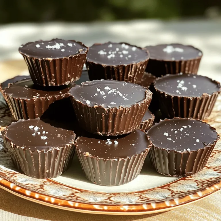 - 240 g dunkle Schokoladenstückchen - 125 g Mandelbutter - 2 Esslöffel Puderzucker - 1/4 Teelöffel Meersalz - 1 Teelöffel Vanilleextrakt Die Hauptzutaten sind einfach zu finden und lecker. Dunkle Schokolade gibt diesen Tassen den reichen Geschmack, den wir lieben. Ich empfehle, Schokoladenstückchen mit mindestens 70% Kakao zu wählen. Diese Schokolade hat einen tollen, tiefen Geschmack. Die Mandelbutter ist der Star der Füllung. Sie kann cremig oder crunchy sein, je nach deinem Geschmack. Puderzucker sorgt für die richtige Süße. Du kannst die Menge anpassen, um die süßeste Note zu treffen. Meersalz bringt die Aromen zusammen. Ein Hauch von Salz hebt die Süße der Schokolade und die Cremigkeit der Mandelbutter hervor. Vanilleextrakt fügt ein tolles Aroma hinzu. Er rundet den Geschmack perfekt ab. - Mini-Muffinförmchen - Mikrowellengeeignete Schüssel - Muffinblech Das richtige Zubehör macht das Kochen einfacher. Mini-Muffinförmchen helfen, die Tassen perfekt zu formen. Sie sind ideal, um die Tassen später leicht herauszunehmen. Eine mikrowellengeeignete Schüssel ist wichtig, um die Schokolade zu schmelzen. Sie sollte groß genug sein, damit die Schokolade nicht überläuft. Ein Muffinblech hält die Förmchen stabil. So bleibt alles an seinem Platz, während die Tassen fest werden. Zuerst bereiten Sie das Muffinblech vor. Legen Sie die Mini-Muffinförmchen in die Vertiefungen. So nehmen Sie die Tassen später einfach heraus. Achten Sie darauf, dass die Förmchen gut sitzen. Für die Schokolade nutzen wir die Mikrowelle. Geben Sie die dunklen Schokoladenstückchen in eine mikrowellengeeignete Schüssel. Schmelzen Sie die Schokolade in 30-Sekunden-Intervallen. Rühren Sie nach jedem Intervall um. Achten Sie darauf, die Schokolade nicht zu überhitzen. Sie sollte glatt und glänzend sein. Beginnen Sie mit der ersten Schicht Schokolade. Nehmen Sie einen Teelöffel geschmolzene Schokolade und geben Sie ihn in die untere Hälfte jedes Förmchens. Verteilen Sie die Schokolade gleichmäßig. Lassen Sie die Schokolade etwa 10 Minuten im Kühlschrank fest werden. Nun kommt die Mandelbutterfüllung. Mischen Sie in einer Schüssel die Mandelbutter, den Puderzucker, das Meersalz und den Vanilleextrakt. Rühren Sie, bis die Mischung glatt ist. Nehmen Sie einen Teelöffel dieser Mischung und geben Sie ihn auf die fest gewordene Schokolade. Verteilen Sie die Füllung gleichmäßig. Für die zweite Schicht nehmen Sie wieder geschmolzene Schokolade. Gießen Sie einen weiteren Teelöffel über die Mandelbutterfüllung. Achten Sie darauf, dass die Füllung vollständig bedeckt ist. Glätten Sie die Oberfläche mit einem Spatel oder Messer. Stellen Sie die gefüllten Muffinförmchen zurück in den Kühlschrank. Lassen Sie sie mindestens 30 Minuten fest werden. Nach dem Festwerden nehmen Sie die Tassen vorsichtig heraus. Lagern Sie sie in einem luftdichten Behälter im Kühlschrank. Um die Schokolade perfekt zu schmelzen, ist es wichtig, die Temperatur genau zu überwachen. Wenn die Schokolade zu heiß wird, kann sie klumpig oder bitter werden. Um dies zu vermeiden, schmelzen Sie die Schokolade in der Mikrowelle. Machen Sie das in 30-Sekunden-Intervallen. Rühren Sie die Schokolade nach jedem Intervall um. So bleibt sie glatt und glänzend. Eine gute Alternative ist das Wasserbad. Dabei setzen Sie eine hitzebeständige Schüssel auf einen Topf mit simmerndem Wasser. Die Schokolade schmilzt sanft und gleichmäßig. Dies ist eine tolle Methode, wenn Sie sichergehen wollen, dass die Schokolade nicht überhitzt. Für die Mandelbutter gibt es viele Variationen. Sie können eine cremige oder crunchy Mandelbutter wählen. Ich bevorzuge die crunchy Variante für den extra Biss. Auch andere Nussbutter wie Erdnussbutter sind möglich, um neue Geschmäcker zu entdecken. Die Süßung der Mandelbutter kann angepasst werden. Puderzucker ist eine gute Wahl, aber auch Honig oder Ahornsirup funktionieren gut. Experimentieren Sie mit der Menge, um den perfekten Geschmack zu finden. Die Anrichtung Ihrer Mandelbuttertassen kann einen großen Unterschied machen. Arrangieren Sie sie auf einem dekorativen Teller oder einem mehrstöckigen Servierständer. Das sieht nicht nur schön aus, sondern macht auch Eindruck. Ein zusätzlicher Tipp ist, die Tassen mit geschmolzener Schokolade zu beträufeln. Bestreuen Sie sie mit etwas Meersalz für einen tollen Kontrast. So werden Ihre Tassen zu einem echten Hingucker auf jeder Feier. {{image_4}} Wenn Sie eine vegane Variante der Dunkle Schokoladen-Mandelbutter-Tassen machen möchten, gibt es einfache Wege. Verwenden Sie vegane Schokoladenstückchen. Diese sind ohne Milchprodukte und bieten den gleichen tollen Geschmack. Für die Füllung können Sie Mandelbutter durch Erdnussbutter oder Cashewbutter ersetzen. Diese Alternativen sind ebenfalls lecker und cremig. Um glutenfreie Tassen zu machen, achten Sie darauf, glutenfreien Puderzucker zu verwenden. Viele Marken bieten jetzt glutenfreie Optionen an. Dies stellt sicher, dass alle Zutaten für jeden geeignet sind. So können alle Ihre Familie und Freunde diese Leckereien genießen. Um das Rezept aufregender zu gestalten, können Sie Zusätze wie Nüsse oder Trockenfrüchte hinzufügen. Mandeln, Walnüsse oder Trockenfrüchte wie Cranberries geben zusätzliche Textur und Geschmack. Auch Aromen wie Zimt oder Kaffee machen die Tassen besonders. Ein Hauch von Zimt kann die Schokolade wunderbar ergänzen. Ein wenig Kaffee bringt die Aromen der dunklen Schokolade noch mehr zur Geltung. Experimentieren Sie mit verschiedenen Kombinationen, um Ihre perfekte Tasse zu finden! Um die Dunkle Schokoladen-Mandelbutter-Tassen frisch zu halten, benutze einen luftdichten Behälter. Dieser schützt die Tassen vor Luft und Feuchtigkeit. So bleibt der Geschmack intensiv und die Textur optimal. Die Tassen halten sich im Kühlschrank etwa eine Woche. Achte darauf, sie gut zu verpacken, damit sie nicht austrocknen. Falls du die Tassen länger aufbewahren möchtest, kannst du sie einfrieren. Lege die Tassen vorsichtig auf ein Tablett. Achte darauf, dass sie sich nicht berühren, damit sie nicht zusammenkleben. Decke das Tablett mit Frischhaltefolie ab. Nach ein paar Stunden kannst du die Tassen in einen luftdichten Behälter geben. So halten sie sich bis zu drei Monate. Der Auftauprozess ist einfach. Lasse sie einfach einige Stunden im Kühlschrank auftauen. So bleiben die Tassen frisch und lecker. Vermeide es, die Tassen bei Raumtemperatur auftauen zu lassen, um die Textur zu schützen. Wenn du noch Schokolade übrig hast, gibt es viele Möglichkeiten, sie zu nutzen. Du kannst die Schokolade in kleinen Portionen schmelzen und über Obst gießen. Oder du machst kleine Schokoladenriegel. Eine weitere Idee ist, die Schokolade in Müsli zu mischen. So schaffst du leckere Snacks oder Desserts. Dunkle Schokoladen-Mandelbutter-Tassen bleiben frisch, wenn Sie sie im Kühlschrank aufbewahren. Sie halten dort bis zu zwei Wochen. Achten Sie darauf, sie in einem luftdichten Behälter zu lagern. Das schützt sie vor Gerüchen und Feuchtigkeit. Wenn Sie etwas länger aufbewahren möchten, können Sie sie auch einfrieren. Im Gefrierfach halten sie bis zu drei Monate. Ja, Sie können diese Tassen im Voraus zubereiten. Die Vorbereitungszeit beträgt nur 15 Minuten. Nach dem Zusammenbauen müssen sie mindestens 30 Minuten im Kühlschrank fest werden. Sie können sie auch einen Tag vorher machen. Lagern Sie sie einfach im Kühlschrank. So sind sie bereit, wann immer Sie Lust auf einen süßen Snack haben. Dunkle Schokoladen-Mandelbutter-Tassen bieten einige gesundheitliche Vorteile. Dunkle Schokolade hat Antioxidantien, die gut für das Herz sind. Mandelbutter enthält gesunde Fette und Proteine. Diese Zutaten machen die Tassen nahrhaft. Achten Sie jedoch auf den Puderzucker. Sie können die Menge nach Ihrem Geschmack anpassen. So bleiben die Tassen süß und gesund. Die Dunklen Schokoladen-Mandelbutter-Tassen sind ein Genuss, den du dir nicht entgehen lassen solltest. Wir haben die wichtigsten Zutaten, hilfreiche Tipps und verschiedene Varianten vorgestellt. Egal, ob du vegane, glutenfreie oder neue Geschmäcker ausprobieren willst, hier findest du alles. Achte darauf, die Tassen gut zu lagern oder kreative Wege für Reste zu nutzen. Diese süßen Snacks sind einfach zuzubereiten und großartig für jede Gelegenheit. Mach dich bereit, deinen Freunden und deiner Familie eine Freude zu bereiten!