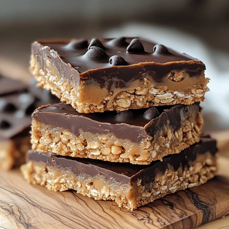 Für die perfekten Schokoladen-Erdnussbutter-Hafer-Riegel brauchst du: - 1 Tasse Haferflocken - 1/2 Tasse cremige Erdnussbutter - 1/2 Tasse Honig oder Ahornsirup - 1/2 Tasse Schokoladenstückchen (dunkel oder halbsüß) - 1/4 Tasse gehackte Nüsse (Mandeln oder Walnüsse) - 1/4 Teelöffel Salz - 1 Teelöffel Vanilleextrakt Diese Zutaten sorgen für einen tollen Geschmack und eine gute Konsistenz. Die Haferflocken sind die Basis und geben den Riegeln Struktur. Erdnussbutter bringt eine cremige Textur und gesunde Fette. Honig oder Ahornsirup machen die Riegel süß und klebrig. Schokoladenstückchen fügen einen leckeren Schokoladengeschmack hinzu. Nüsse bringen Crunch und zusätzliche Nährstoffe. Falls du einige Zutaten nicht hast, gibt es gute Alternativen. Du kannst die Erdnussbutter durch Mandel- oder Cashewbutter ersetzen. Honig ist durch Agavendicksaft oder Reissirup austauschbar. Wenn du keine Schokoladenstückchen magst, kannst du auch Trockenfrüchte wie Rosinen oder Cranberries nehmen. Für eine glutenfreie Option verwende glutenfreie Haferflocken. Diese Variationen helfen dir, die Riegel nach deinem Geschmack anzupassen. Die Zutaten in diesen Riegeln bieten viele Vorteile: - Haferflocken: Reich an Ballaststoffen, gut für die Verdauung. - Erdnussbutter: Liefert gesunde Fette und Eiweiß. - Honig/Ahornsirup: Natürliche Süßungsmittel mit Antioxidantien. - Schokoladenstückchen: Enthalten Flavonoide, die gut für das Herz sind. - Nüsse: Voller Vitamine, Mineralstoffe und gesunde Fette. Diese Riegel sind nicht nur lecker, sondern auch nahrhaft. Sie eignen sich gut als Snack oder Frühstück. Heize deinen Ofen auf 175°C vor. Nimm eine 20x20 cm Backform. Lege die Form mit Backpapier aus. Lass das Papier über den Rand hinausragen. So kannst du die Riegel später leicht herausnehmen. In einer großen Schüssel vermischst du die Haferflocken, die gehackten Nüsse und das Salz. Rühre alles gut um. Achte darauf, dass die Zutaten gleichmäßig verteilt sind. Dies gibt deinen Riegeln eine tolle Textur. Nimm eine kleine mikrowellengeeignete Schüssel. Erwärme die Erdnussbutter und den Honig für etwa 30 Sekunden. Rühre sie gut durch, bis sie leicht zu vermischen ist. Füge dann den Vanilleextrakt hinzu. Rühre weiter, bis die Mischung cremig ist. Gieße die Erdnussbuttermischung über die Hafermischung. Vermische alles gut. Achte darauf, dass jede Haferflocke mit Erdnussbutter bedeckt ist. Füge die Schokoladenstückchen hinzu und hebe sie unter. Lass ein paar Stückchen für das Topping übrig. Übertrage die Mischung in die Backform. Drücke sie mit einem Spatel oder deinen Händen fest. Backe die Riegel für 15-20 Minuten. Die Ränder sollten leicht goldbraun sein. Lass die Riegel nach dem Backen 10-15 Minuten in der Form abkühlen. Danach kannst du sie auf ein Kuchengitter zum vollständigen Abkühlen legen. Schneide die Riegel in Quadrate oder Rechtecke, wenn sie kalt sind. Bewahre sie in einem luftdichten Behälter auf. Um die perfekte Konsistenz deiner Schokoladen-Erdnussbutter-Hafer-Riegel zu erreichen, achte auf die richtige Mischung. Die Haferflocken sollten gut mit der Erdnussbutter umhüllt sein. Wenn die Mischung zu trocken ist, füge etwas mehr Honig hinzu. Ist sie zu nass, kannst du mehr Haferflocken einstreuen. Drücke die Mischung fest in die Form. So bleiben die Riegel beim Schneiden stabil. Bewahre die Riegel in einem luftdichten Behälter auf. So bleiben sie frisch und lecker. Bei Raumtemperatur halten sie sich etwa eine Woche. Für längere Frische lege sie in den Kühlschrank. Dort bleiben sie bis zu zwei Wochen gut. Wenn du sie einfrieren möchtest, schneide sie in Stücke und lege sie in Gefrierbeutel. So kannst du sie bis zu drei Monate aufbewahren. Für eine schöne Präsentation stapel die Riegel auf einem Holzbrett. Ein wenig geschmolzene Schokolade oben drauf sorgt für einen tollen Akzent. Du kannst auch frische Früchte oder Nüsse dazu servieren. So sieht das Ganze noch appetitlicher aus. Diese Riegel sind perfekt für Partys oder als Snack für unterwegs. {{image_4}} Um diese Riegel vegan zu machen, ersetze den Honig mit Agavensirup oder einem anderen pflanzlichen Süßstoff. Verwende eine Erdnussbutter ohne tierische Zutaten. Achte darauf, dass die Schokoladenstückchen vegan sind. Es gibt viele leckere vegane Optionen im Supermarkt. Diese Anpassungen machen die Riegel für jeden genießbar. Um glutenfreie Riegel zu machen, wähle Haferflocken, die als glutenfrei gekennzeichnet sind. Viele Marken bieten diese an. Auch die Schokoladenstückchen sollten glutenfrei sein. Achte beim Kauf auf die Verpackung. So kannst du sicher sein, dass deine Riegel für alle geeignet sind. Du kannst die Riegel auf viele Arten anpassen. Füge Trockenfrüchte wie Cranberries oder Rosinen hinzu. Diese geben zusätzliche Süße und Nährstoffe. Nüsse wie Mandeln oder Cashews bringen einen tollen Crunch. Experimentiere mit Gewürzen wie Zimt oder Muskatnuss für einen besonderen Geschmack. So wird jedes Mal ein neues Geschmackserlebnis. Lagere deine Schokoladen-Erdnussbutter-Hafer-Riegel an einem kühlen, trockenen Ort. Ein luftdichter Behälter schützt sie gut vor Feuchtigkeit. Der Kühlschrank ist eine gute Wahl, um die Frische zu bewahren. Die Riegel halten sich bei Raumtemperatur etwa eine Woche. Im Kühlschrank bleiben sie bis zu zwei Wochen frisch. Wenn du sie einfrierst, halten sie sogar bis zu drei Monate. Zum Einfrieren schneide die Riegel in Portionen. Wickel jede Portion in Frischhaltefolie ein. Lege sie dann in einen luftdichten Behälter oder in einen Gefrierbeutel. Zum Auftauen lasse sie einfach bei Raumtemperatur liegen. So bleiben sie weich und lecker. Die Schokoladen-Erdnussbutter-Hafer-Riegel halten sich etwa eine Woche. Bewahre sie in einem luftdichten Behälter auf. Wenn du sie im Kühlschrank lagerst, bleiben sie länger frisch. So kannst du sie bis zu zwei Wochen genießen. Achte darauf, sie gut einzupacken, damit sie nicht trocken werden. Ja, du kannst die Erdnussbutter durch Mandelbutter oder Cashewbutter ersetzen. Diese Nussbutter geben den Riegeln einen anderen Geschmack. Achte darauf, dass die Konsistenz ähnlich ist. So bleibt das Rezept gut und lecker. Du kannst auch Sonnenblumenbutter verwenden, wenn du eine nussfreie Option suchst. Ja, die Riegel sind eine gute Wahl für Snacks oder Frühstück. Sie enthalten Hafer, der Ballaststoffe liefert. Erdnussbutter bietet gesunde Fette und Protein. Die Schokoladenstückchen geben einen kleinen Zuckerkick, aber die Menge ist moderat. Du kannst die Riegel auch anpassen, um sie noch gesünder zu machen, indem du weniger Süßungsmittel verwendest. Um die Riegel süßer zu machen, füge mehr Honig oder Ahornsirup hinzu. Du kannst auch süßere Schokoladenstückchen verwenden. Wenn du sie weniger süß magst, reduziere die Menge an Süßungsmittel. Auch eine dunklere Schokolade mit höherem Kakaoanteil hat weniger Zucker. Probiere es aus und finde die perfekte Balance für deinen Geschmack. Die Schokoladen-Erdnussbutter-Hafer-Riegel sind einfach und lecker. Wir haben die Zutaten, die Zubereitung und Tipps für die perfekte Konsistenz besprochen. Variationen bieten gesunde Optionen wie vegan oder glutenfrei. Achte zudem auf die Lagerung, damit die Riegel frisch bleiben. Du kannst sie nach Belieben anpassen und genießen. Diese Riegel sind eine großartige Snacks oder Frühstückswahl. Jetzt bist du bereit, deine eigenen Riegel zu machen und zu genießen!