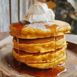 Um die perfekten fluffigen Kürbis-Cheesecake-Pfannkuchen zu machen, brauchen Sie: - 1 Tasse Weizenmehl - 2 Esslöffel Zucker - 1 Esslöffel Backpulver - 1/2 Teelöffel Zimt - 1/4 Teelöffel Muskatnuss - 1/4 Teelöffel gemahlener Ingwer - 1/2 Teelöffel Salz - 1 Tasse Milch - 1/2 Tasse Kürbispüree - 1 großes Ei - 2 Esslöffel weicher Frischkäse - 1 Teelöffel Vanilleextrakt - Butter oder Öl zum Braten Diese Zutaten helfen, den tollen Geschmack zu erreichen. Die Mischung aus Gewürzen bringt den Herbst in Ihr Frühstück. Wenn Sie keine bestimmten Zutaten haben, können Sie einige Alternativen verwenden: - Verwenden Sie Mandelmehl für eine glutenfreie Option. - Ersetzen Sie die Milch durch Pflanzenmilch wie Mandeln oder Hafer. - Fügen Sie Schokoladenstückchen hinzu, um einen süßen Twist zu schaffen. - Probieren Sie Kürbisgewürz anstelle von Zimt und Muskatnuss für mehr Geschmack. Diese Anpassungen machen das Rezept vielseitig. Sie können die Pfannkuchen nach Ihrem Geschmack ändern. Die Qualität der Zutaten ist wichtig. Frisches Kürbispüree gibt mehr Geschmack. Verwenden Sie frischen Zimt und Muskatnuss für das beste Aroma. Achten Sie darauf, dass der Frischkäse weich ist. So lässt er sich besser mit den anderen Zutaten vermischen. Hochwertige Zutaten sorgen für einen besseren Geschmack und eine bessere Konsistenz in Ihren Pfannkuchen. Um fluffige Kürbis-Cheesecake-Pfannkuchen zu machen, beginne mit der Vorbereitung. Nimm eine große Schüssel und gib hinein: - 1 Tasse Weizenmehl - 2 Esslöffel Zucker - 1 Esslöffel Backpulver - 1/2 Teelöffel Zimt - 1/4 Teelöffel Muskatnuss - 1/4 Teelöffel Ingwer (gemahlen) - 1/2 Teelöffel Salz Vermische alle trockenen Zutaten gut miteinander. In einer anderen Schüssel vermenge: - 1 Tasse Milch - 1/2 Tasse Kürbispüree - 1 großes Ei - 2 Esslöffel Frischkäse, weich - 1 Teelöffel Vanilleextrakt Rühre die flüssigen Zutaten, bis die Mischung glatt ist. Gieße die flüssigen Zutaten in die Schüssel mit den trockenen Zutaten. Rühre sanft um, bis alles gerade so vermischt ist. Klumpen sind in Ordnung, also übermische nicht. Erhitze eine beschichtete Pfanne auf mittlerer Hitze und füge etwas Butter oder Öl hinzu. Für jeden Pfannkuchen gib etwa 1/4 Tasse Teig in die Pfanne. Koche die Pfannkuchen, bis sich Blasen bilden, etwa 3-4 Minuten. Wende die Pfannkuchen vorsichtig und brate sie auf der anderen Seite goldbraun, weitere 2-3 Minuten. Nimm die Pfannkuchen aus der Pfanne und halte sie warm. Der Schlüssel zu fluffigen Pfannkuchen liegt im Mischen. Mische die trockenen und flüssigen Zutaten nur kurz. Wenn du die Mischung zu lange rührst, werden die Pfannkuchen zäh. Ein paar kleine Klumpen sind in Ordnung. Diese Klumpen helfen, die Pfannkuchen fluffig zu halten. Der richtige Moment zum Wenden ist wichtig. Warte, bis sich Blasen auf der Oberfläche bilden. Die Ränder sollten fest aussehen. Das zeigt, dass die Unterseite schön braun ist. Wende die Pfannkuchen vorsichtig mit einem Spatel. Lass sie auf der anderen Seite weiter braten, bis sie goldbraun sind. So werden sie perfekt und lecker. Um die Pfannkuchen fluffig zu machen, benutze frische Zutaten. Backpulver sollte aktiv sein. Mische die trockenen und nassen Zutaten nur kurz. Klumpen sind okay! Lass den Teig nicht zu lange stehen. Er wird dick und schwer. Auch eine heiße Pfanne hilft. Wenn du den Teig in die Pfanne gibst, höre auf, ihn zu rühren. Diese Pfannkuchen schmecken toll mit Ahornsirup. Schlagsahne macht sie noch leckerer. Du kannst auch frische Früchte wie Bananen oder Äpfel hinzufügen. Eine Prise Zimt oben drauf sieht schön aus. Staple die Pfannkuchen hoch auf einem Teller. Das macht das Frühstück einladend und hübsch. Du kannst mit Gewürzen spielen. Probiere eine Prise Nelken oder Kardamom. Diese machen die Pfannkuchen einzigartig. Auch ein Spritzer Zitronensaft kann helfen, den Geschmack zu heben. Für mehr Süße kannst du Honig oder braunen Zucker verwenden. So wird dein Frühstück spannend und lecker. {{image_4}} Um diese Pfannkuchen glutenfrei zu machen, ersetze das Weizenmehl durch eine glutenfreie Mehlmischung. Du kannst auch Mandelmehl oder Kokosmehl verwenden. Achte darauf, die Menge anzupassen, da diese Mehle anders aufnehmen. Die anderen Zutaten bleiben gleich. So kannst du alle den köstlichen Geschmack genießen. Für eine vegane Variante nimm pflanzliche Milch und ersetze das Ei durch einen Apfelmus oder Leinsamen. Verwende veganen Frischkäse, um die cremige Textur zu erhalten. Diese Anpassungen machen die Pfannkuchen lecker und tierfreundlich. Die Toppings können den Geschmack stark verändern. Probiere Ahornsirup, Schlagsahne oder einen Hauch von Zimt. Du kannst auch geröstete Nüsse oder frische Früchte wie Äpfel oder Birnen hinzufügen. Diese Zutaten passen perfekt zu den Pfannkuchen und machen sie noch festlicher. Wenn Sie Pfannkuchen übrig haben, lassen Sie sie zuerst auf einem Teller abkühlen. Decken Sie sie dann mit Frischhaltefolie oder Aluminiumfolie ab. Lagern Sie sie im Kühlschrank. So bleiben sie frisch. Es ist wichtig, die Pfannkuchen nicht zu stapeln, da sie sonst zusammenkleben können. Eine Schicht Backpapier zwischen den Pfannkuchen hilft, sie getrennt zu halten. Zum Aufwärmen der Pfannkuchen gibt es zwei einfache Methoden. Sie können die Pfannkuchen in der Mikrowelle aufwärmen. Legen Sie sie auf einen Teller und decken Sie sie mit einem feuchten Papiertuch ab. Erwärmen Sie sie für 20-30 Sekunden. So bleiben sie feucht. Eine andere Methode ist, die Pfannkuchen in einer Pfanne auf mittlerer Hitze zu erwärmen. Ein wenig Butter sorgt für einen leckeren Geschmack und knusprige Ränder. Wenn Sie die Pfannkuchen länger aufbewahren möchten, frieren Sie sie ein. Lassen Sie die Pfannkuchen zuerst abkühlen. Legen Sie dann Backpapier zwischen die Pfannkuchen und stapeln Sie sie. Wickeln Sie alles in Frischhaltefolie ein und legen Sie es in einen Gefrierbeutel. So bleiben die Pfannkuchen bis zu zwei Monate frisch. Zum Auftauen legen Sie die gefrorenen Pfannkuchen einfach in den Kühlschrank über Nacht. Dann können Sie sie aufwärmen, wann immer Sie Lust haben. Die Pfannkuchen bleiben im Kühlschrank etwa 3 bis 4 Tage frisch. Achten Sie darauf, sie in einem luftdichten Behälter zu lagern. So bleibt die Feuchtigkeit erhalten. Wenn Sie die Pfannkuchen länger aufbewahren möchten, können Sie sie einfrieren. Im Gefrierschrank halten sie bis zu 2 Monate. Legen Sie zwischen jede Pfannkuchen eine Schicht Backpapier. So kleben sie nicht zusammen. Ja, Sie können den Teig im Voraus zubereiten! Mischen Sie die trockenen Zutaten und die nassen Zutaten getrennt. Bewahren Sie die trockenen Zutaten in einer Schüssel und die nassen in einem anderen Behälter auf. Wenn Sie bereit sind, die Pfannkuchen zu machen, kombinieren Sie die beiden Mischungen. So sparen Sie Zeit am Morgen. Achten Sie jedoch darauf, den Teig nicht zu lange stehen zu lassen. Frisch ist immer am besten! Für die besten Toppings empfehle ich: - Ahornsirup - Schlagsahne - Eine Prise Zimt - Gehackte Nüsse - Karamellsauce - Frische Früchte wie Bananen oder Äpfel Diese Toppings ergänzen den Kürbisgeschmack perfekt. Experimentieren Sie mit verschiedenen Kombinationen und finden Sie Ihre Lieblingsversion! Fluffige Kürbis-Cheesecake-Pfannkuchen sind lecker und vielseitig. Die Hauptzutaten und Tipps machen das Zubereiten einfach. Qualität zählt, damit die Pfannkuchen gut schmecken. Du kannst das Rezept anpassen, um es glutenfrei oder vegan zu gestalten. Denke daran, dass frische Pfannkuchen am besten schmecken. Lager- und Aufwärmtipps helfen, Reste zu genießen. Probiere verschiedene Toppings für mehr Geschmack. Jetzt kannst du diese köstlichen Pfannkuchen mit Bravour machen!
