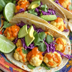 Für die perfekten Buffalo Blumenkohl Tacos brauchst du: - 1 mittelgroßen Blumenkohl, in Röschen zerteilt - 1 Tasse Weizenmehl - 1 Tasse Buttermilch oder pflanzliche Milch nach Wahl - 1 Tasse Semmelbrösel, am besten Panko für extra Knusprigkeit - 1 Teelöffel Knoblauchpulver - 1 Teelöffel Zwiebelpulver - 1 Teelöffel geräuchertes Paprikapulver - 1 Teelöffel Cayennepfeffer, nach Geschmack anpassen - 1 Teelöffel Salz - 1/2 Tasse Buffalo-Sauce, fertig gekauft oder selbstgemacht - 8 kleine Mais- oder Weizentortillas - 1 Avocado, in Scheiben geschnitten - 1/2 Tasse fein gehackter Rotkohl - Frischer Koriander, zur Garnierung - Limettenviertel, zum Servieren Zusätzlich kannst du deine Tacos mit weiteren Toppings verfeinern, wie: - Jalapeños für mehr Schärfe - Sauerrahm für eine cremige Note - Frischkäse oder veganen Frischkäse - Weitere Gemüsesorten wie Tomaten oder Radieschen Die Nährwerte variieren je nach Zutaten. Hier sind einige wichtige Punkte: - Blumenkohl ist kalorienarm und reich an Ballaststoffen. - Buttermilch bietet Protein und Kalzium. - Panko ist knusprig und eine gute Quelle für Kohlenhydrate. - Avocado liefert gesunde Fette und Vitamine. - Koriander hat viele Antioxidantien und ist gut für die Verdauung. Diese Zutaten machen die Buffalo Blumenkohl Tacos lecker und nahrhaft. Zuerst nehmen wir den Blumenkohl. Zerteile ihn in kleine Röschen. Du kannst einen großen Blumenkohl verwenden, aber ein mittelgroßer ist ideal. Spüle die Röschen gut ab und lasse sie abtropfen. So entfernst du Schmutz und mögliche Rückstände. In einer großen Schüssel mischst du das Weizenmehl mit den Gewürzen: Knoblauchpulver, Zwiebelpulver, geräuchertem Paprikapulver, Cayennepfeffer und Salz. Rühre das Ganze gut um. Füge dann die Buttermilch hinzu. Rühre weiter, bis ein glatter Teig entsteht. Nimm jetzt eine zweite Schüssel und fülle sie mit Semmelbröseln. Tauche jedes Blumenkohlröschen in den Teig. Lass überschüssigen Teig abtropfen, dann wälze das Röschen in den Semmelbröseln. Lege die panierten Röschen auf einen Teller. Heize die Luftfritteuse auf 195°C vor. Lege die Blumenkohlröschen in einer einzigen Schicht in den Frittierkorb. Möglicherweise musst du das in mehreren Durchgängen machen. Besprühe die Röschen leicht mit Kochspray. Frittiere die Röschen 12 bis 15 Minuten. Schüttel den Korb zur Hälfte, damit sie gleichmäßig bräunen. Nach dem Frittieren gib die Röschen in eine Schüssel. Gieße die Buffalo-Sauce über die Blumenkohlröschen. Mische vorsichtig, bis sie gleichmäßig bedeckt sind. Die Garzeit ist wichtig für knusprigen Blumenkohl. Ich empfehle 12 bis 15 Minuten bei 195°C. Schütteln Sie den Korb zur Hälfte. So bräunen die Röschen gleichmäßig und werden schön knusprig. Wenn Sie Blumenkohl nicht mögen, probieren Sie Brokkoli oder Zucchini. Diese Gemüse nehmen die Aromen gut auf. Sie können sie genauso vorbereiten wie den Blumenkohl. So bleibt der Spaß und die Vielfalt in Ihren Tacos. Buffalo-Sauce ist klassisch, aber Sie können kreativ sein. Eine Joghurtsauce oder Avocado-Dip passt auch gut. Für eine fruchtige Note probieren Sie Mango-Salsa. Diese Saucen bringen frischen Geschmack und machen die Tacos noch leckerer. {{image_4}} Um die Buffalo Blumenkohl Tacos vegan zu machen, ersetzen Sie die Buttermilch durch pflanzliche Milch wie Mandel- oder Hafermilch. Sie können auch einen Esslöffel Apfelessig hinzufügen, um den sauren Geschmack zu imitieren. Verwenden Sie eine vegane Buffalo-Sauce, die keinen Käse enthält. Diese Anpassungen machen die Tacos genauso lecker und perfekt für alle. Buffalo-Sauce kann in vielen Graden von Schärfe gemacht werden. Für eine milde Sauce verwenden Sie weniger Cayennepfeffer oder fügen Sie etwas Honig hinzu. Wenn Sie es schärfer mögen, benutzen Sie mehr Cayennepfeffer oder fügen Sie Chili-Flocken hinzu. Experimentieren Sie mit verschiedenen Saucen, um Ihren perfekten Geschmack zu finden. Sie können die Tacos nach Belieben belegen. Neben Rotkohl passen auch andere Gemüsesorten gut. Versuchen Sie Rucola, Spinat oder sogar gehackte Tomaten für mehr Frische. Fügen Sie auch zusätzliches Protein hinzu, wie schwarze Bohnen oder Kichererbsen. Avocado ist immer eine großartige Wahl, aber Sie können auch eine cremige Sauce oder pflanzlichen Joghurt verwenden. Um die Reste der Buffalo Blumenkohl Tacos gut aufzubewahren, lege sie in einen luftdichten Behälter. So bleiben sie frisch und lecker. Du kannst die Reste bis zu drei Tage im Kühlschrank lagern. Achte darauf, die Avocadoscheiben separat zu halten, um ein Braunwerden zu vermeiden. Um die Tacos wieder aufzuwärmen, benutze die Luftfritteuse oder den Ofen. Stelle die Temperatur auf 180°C (356°F) ein. Lege die Tacos auf ein Backblech und erwärme sie etwa 5 bis 8 Minuten. So bleiben sie knusprig und lecker. Mikrowellen sind nicht ideal, da sie die Tacos weich machen. Im Kühlschrank sind die Tacos bis zu drei Tage haltbar. Wenn du sie länger aufbewahren möchtest, friere die Blumenkohlröschen ein. Dazu lege sie in einen geeigneten Behälter oder Gefrierbeutel. So bleiben sie bis zu drei Monate frisch. Du kannst die Röschen direkt aus dem Gefrierfach in die Luftfritteuse geben, ohne sie vorher aufzutauen. Um Buffalo-Sauce selbst zu machen, mische Butter und scharfe Sauce. Du kannst etwa 1/2 Tasse scharfe Sauce mit 1/4 Tasse geschmolzener Butter kombinieren. Rühre gut um, bis es eine glatte Mischung gibt. Du kannst auch etwas Essig und Knoblauchpulver hinzufügen, um den Geschmack zu verstärken. Diese Sauce ist perfekt, um deinen Blumenkohl zu marinieren. Ja, du kannst die Blumenkohlröschen auch im Ofen backen. Heize den Ofen auf 200°C vor. Lege die panierten Röschen auf ein Backblech und besprühe sie leicht mit Öl. Backe sie für etwa 20-25 Minuten, bis sie knusprig sind. Stelle sicher, dass du sie einmal wendest, damit sie gleichmäßig garen. Zu diesen Tacos passen viele Beilagen. Du könntest eine frische Guacamole oder Salsa servieren. Auch ein einfacher grüner Salat ergänzt die Tacos gut. Für einen extra Kick kannst du Jalapeños oder eingelegte Karotten hinzufügen. Diese Beilagen machen dein Essen noch bunter und schmackhafter. Buffalo Blumenkohl Tacos sind einfach und lecker. Wir haben die besten Zutaten und Zubereitungsschritte betrachtet. Der Teig macht die Röschen knusprig, während verschiedene Saucen für den Geschmack sorgen. Tipps für die perfekte Garzeit und Alternativen helfen dir weiter. Du kannst sogar vegane Varianten ausprobieren. Denke an die richtige Lagerung deiner Reste. So bleibst du flexibel und genießt die Tacos länger. Experimentiere und finde deinen eigenen Lieblingsgeschmack. Tacos machen das Essen zu einem besonderen Erlebnis!